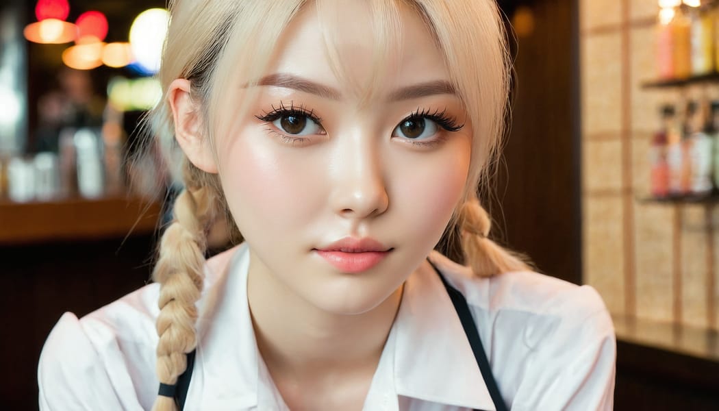 Tags: 21872187, SDXL
{"3": {"inputs": {"seed": 991551903945453, "steps": 64, "cfg": 7.32, "sampler_name": "dpmpp_2m", "scheduler": "karras", "denoise": 1.0, "model": ["27", 0], "positive": ["6", 0], "negative": ["7", 0], "latent_image": ["5", 0]}, "class_type": "KSampler"}, "4": {"inputs": {"ckpt_name": "juggernautxl.safetensors"}, "class_type": "CheckpointLoaderSimple"}, "5": {"inputs": {"width": 1344, "height": 768, "batch_size": 1}, "class_type": "EmptyLatentImage"}, "6": {"inputs": {"text": "19 year old girl, (blush:1.06), (sexy lips:1.10), (seductive pose:0.97), (double eyelids:1.12), (detailed face:1.12), (slim:1.14), (idol:0.96), (pale skin:1.12), (beautiful eyes:1.04), (cute:1.03), (eyelashes:1.11), (seductive facial expression:1.11), (on all fours:1.05), (spreading ass cheeks:1.02), (from behind:1.05), (backboob:1.03), (a waitress in uniform:1.02) working at a restaurant, (natural looking skin:1.03), (detailed skin:1.00), (film:1.02), (portra:1.07), (textured skin:1.07), (RAW:1.06), (candid cinema:1.07), (soft lighting:1.09), (skin fuzz:1.08)", "clip": ["27", 1]}, "class_type": "CLIPTextEncode"}, "7": {"inputs": {"text": "(distorted:1.13), (open mouth:1.09), (bad hands:1.05), (twisted:1.06), (worst quality:1.14), (low resolution:1.06), (watermark:1.14)", "clip": ["27", 1]}, "class_type": "CLIPTextEncode"}, "8": {"inputs": {"samples": ["3", 0], "vae": ["4", 2]}, "class_type": "VAEDecode"}, "25": {"inputs": {"lora_name": "nudify_xl.safetensors", "strength_model": 0.38, "strength_clip": 0.29, "model": ["4", 0], "clip": ["4", 1]}, "class_type": "LoraLoader"}, "26": {"inputs": {"lora_name": "shirtlift_SDXL_v2.safetensors", "strength_model": 0.04, "strength_clip": 0.17, "model": ["25", 0], "clip": ["25", 1]}, "class_type": "LoraLoader"}, "27": {"inputs": {"lora_name": "PerfectEyesXL.safetensors", "strength_model": 0.05, "strength_clip": 0.03, "model": ["26", 0], "clip": ["26", 1]}, "class_type": "LoraLoader"}, "30": {"inputs": {"model_name": "4x_NMKD-Superscale-SP_178000_G.pth"}, "class_type": "UpscaleModelLoader"}, "31": {"inputs": {"upscale_model": ["30", 0], "image": ["8", 0]}, "class_type": "ImageUpscaleWithModel"}, "32": {"inputs": {"upscale_method": "lanczos", "scale_by": 0.5, "image": ["31", 0]}, "class_type": "ImageScaleBy"}, "33": {"inputs": {"pixels": ["32", 0], "vae": ["4", 2]}, "class_type": "VAEEncode"}, "34": {"inputs": {"seed": 991551903945453, "steps": 64, "cfg": 7.32, "sampler_name": "dpmpp_2m", "scheduler": "karras", "denoise": 0.3, "model": ["27", 0], "positive": ["6", 0], "negative": ["7", 0], "latent_image": ["33", 0]}, "class_type": "KSampler"}, "36": {"inputs": {"samples": ["34", 0], "vae": ["4", 2]}, "class_type": "VAEDecode"}, "39": {"inputs": {"filename_prefix": "comfyapi-1726637010444", "images": ["36", 0]}, "class_type": "SaveImage"}}