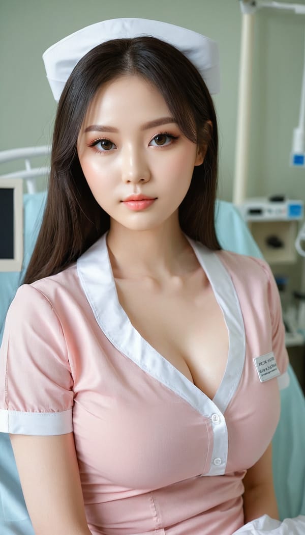 Tags: 21872187, SDXL
{"3": {"inputs": {"seed": 517653704610065, "steps": 64, "cfg": 6.71, "sampler_name": "dpmpp_2m", "scheduler": "karras", "denoise": 1.0, "model": ["27", 0], "positive": ["6", 0], "negative": ["7", 0], "latent_image": ["5", 0]}, "class_type": "KSampler"}, "4": {"inputs": {"ckpt_name": "juggernautxl.safetensors"}, "class_type": "CheckpointLoaderSimple"}, "5": {"inputs": {"width": 768, "height": 1344, "batch_size": 1}, "class_type": "EmptyLatentImage"}, "6": {"inputs": {"text": "24 year old girl, (seductive pose:1.06), (blush:1.14), (idol:0.96), (eyelashes:1.08), (double eyelids:0.97), (temptress:0.98), (detailed face:1.04), (slim:0.98), (pale skin:1.10), (seductive facial expression:1.14), (sexy lips:1.03), (cute:0.98), (beautiful eyes:1.00), (in a seductive pose:1.13), (large perky breasts:1.00), (cleavage:0.95), (thigh gap:1.08), (nurse in uniform:1.05) working in a hospital ward, (film:1.07), (detailed skin:1.09), (candid cinema:1.05), (portra:1.05), (soft lighting:1.07), (skin fuzz:1.07), (textured skin:1.09), (natural looking skin:1.06)", "clip": ["27", 1]}, "class_type": "CLIPTextEncode"}, "7": {"inputs": {"text": "(open mouth:1.14), (watermark:1.08), (bad hands:1.14), (low resolution:1.14), (worst quality:1.14), (twisted:1.05), (distorted:1.07)", "clip": ["27", 1]}, "class_type": "CLIPTextEncode"}, "8": {"inputs": {"samples": ["3", 0], "vae": ["4", 2]}, "class_type": "VAEDecode"}, "25": {"inputs": {"lora_name": "nudify_xl.safetensors", "strength_model": 0.06, "strength_clip": 0.33, "model": ["4", 0], "clip": ["4", 1]}, "class_type": "LoraLoader"}, "26": {"inputs": {"lora_name": "shirtlift_SDXL_v2.safetensors", "strength_model": 0.03, "strength_clip": 0.19, "model": ["25", 0], "clip": ["25", 1]}, "class_type": "LoraLoader"}, "27": {"inputs": {"lora_name": "PerfectEyesXL.safetensors", "strength_model": 0.03, "strength_clip": 0.17, "model": ["26", 0], "clip": ["26", 1]}, "class_type": "LoraLoader"}, "30": {"inputs": {"model_name": "4x_NMKD-Superscale-SP_178000_G.pth"}, "class_type": "UpscaleModelLoader"}, "31": {"inputs": {"upscale_model": ["30", 0], "image": ["8", 0]}, "class_type": "ImageUpscaleWithModel"}, "32": {"inputs": {"upscale_method": "lanczos", "scale_by": 0.5, "image": ["31", 0]}, "class_type": "ImageScaleBy"}, "33": {"inputs": {"pixels": ["32", 0], "vae": ["4", 2]}, "class_type": "VAEEncode"}, "34": {"inputs": {"seed": 517653704610065, "steps": 64, "cfg": 6.71, "sampler_name": "dpmpp_2m", "scheduler": "karras", "denoise": 0.3, "model": ["27", 0], "positive": ["6", 0], "negative": ["7", 0], "latent_image": ["33", 0]}, "class_type": "KSampler"}, "36": {"inputs": {"samples": ["34", 0], "vae": ["4", 2]}, "class_type": "VAEDecode"}, "39": {"inputs": {"filename_prefix": "comfyapi-1728274240256", "images": ["36", 0]}, "class_type": "SaveImage"}}