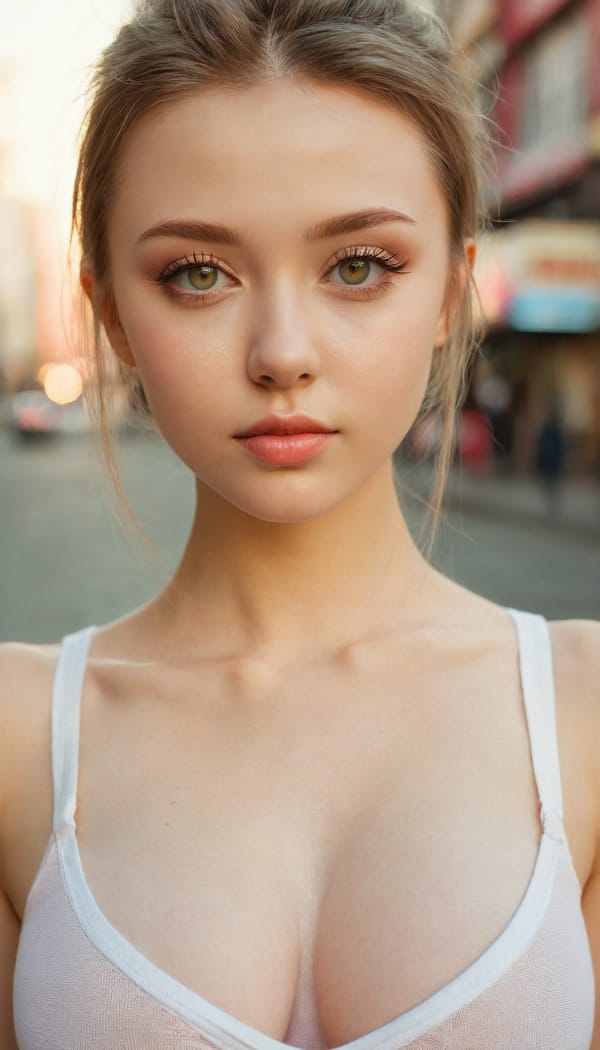 Tags: 21872187, SDXL
{"3": {"inputs": {"seed": 285562947029797, "steps": 32, "cfg": 5.48, "sampler_name": "dpmpp_2m", "scheduler": "karras", "denoise": 1.0, "model": ["27", 0], "positive": ["6", 0], "negative": ["7", 0], "latent_image": ["5", 0]}, "class_type": "KSampler"}, "4": {"inputs": {"ckpt_name": "juggernautxl.safetensors"}, "class_type": "CheckpointLoaderSimple"}, "5": {"inputs": {"width": 768, "height": 1344, "batch_size": 1}, "class_type": "EmptyLatentImage"}, "6": {"inputs": {"text": "20 year old girl, (ukrainian:1.14), (double eyelids:1.01), (sexy lips:1.06), (slim:1.13), (seductive facial expression:1.01), (temptress:1.01), (blush:1.00), (seductive pose:0.98), (idol:1.07), (pale skin:1.07), (detailed face:1.09), (cute:1.11), (eyelashes:1.02), (beautiful eyes:0.96), (in a seductive pose:1.01), (large perky breasts:1.14), (cleavage:1.11), (thigh gap:1.02), (white tanktop:0.99), busy street, (film:1.06), (natural looking skin:1.03), (skin fuzz:1.05), (portra:1.02), (candid cinema:1.03), (detailed skin:1.05), (textured skin:1.05), (soft lighting:1.09), (RAW:1.08)", "clip": ["27", 1]}, "class_type": "CLIPTextEncode"}, "7": {"inputs": {"text": "(worst quality:1.07), (distorted:1.07), (watermark:1.09), (bad hands:1.13), (open mouth:1.14), (low resolution:1.07), (twisted:1.08)", "clip": ["27", 1]}, "class_type": "CLIPTextEncode"}, "8": {"inputs": {"samples": ["3", 0], "vae": ["4", 2]}, "class_type": "VAEDecode"}, "25": {"inputs": {"lora_name": "nudify_xl.safetensors", "strength_model": 0.39, "strength_clip": 0.28, "model": ["4", 0], "clip": ["4", 1]}, "class_type": "LoraLoader"}, "26": {"inputs": {"lora_name": "shirtlift_SDXL_v2.safetensors", "strength_model": 0.07, "strength_clip": 0.1, "model": ["25", 0], "clip": ["25", 1]}, "class_type": "LoraLoader"}, "27": {"inputs": {"lora_name": "PerfectEyesXL.safetensors", "strength_model": 0.03, "strength_clip": 0.12, "model": ["26", 0], "clip": ["26", 1]}, "class_type": "LoraLoader"}, "30": {"inputs": {"model_name": "4x_NMKD-Superscale-SP_178000_G.pth"}, "class_type": "UpscaleModelLoader"}, "31": {"inputs": {"upscale_model": ["30", 0], "image": ["8", 0]}, "class_type": "ImageUpscaleWithModel"}, "32": {"inputs": {"upscale_method": "lanczos", "scale_by": 0.5, "image": ["31", 0]}, "class_type": "ImageScaleBy"}, "33": {"inputs": {"pixels": ["32", 0], "vae": ["4", 2]}, "class_type": "VAEEncode"}, "34": {"inputs": {"seed": 285562947029797, "steps": 32, "cfg": 5.48, "sampler_name": "dpmpp_2m", "scheduler": "karras", "denoise": 0.3, "model": ["27", 0], "positive": ["6", 0], "negative": ["7", 0], "latent_image": ["33", 0]}, "class_type": "KSampler"}, "36": {"inputs": {"samples": ["34", 0], "vae": ["4", 2]}, "class_type": "VAEDecode"}, "39": {"inputs": {"filename_prefix": "comfyapi-1713881505340", "images": ["36", 0]}, "class_type": "SaveImage"}}