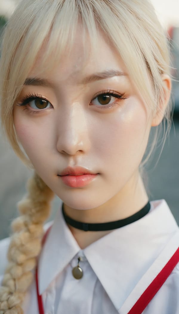 Tags: 21872187, SDXL
{"3": {"inputs": {"seed": 885392316072089, "steps": 64, "cfg": 5.7, "sampler_name": "dpmpp_2m", "scheduler": "karras", "denoise": 1.0, "model": ["27", 0], "positive": ["6", 0], "negative": ["7", 0], "latent_image": ["5", 0]}, "class_type": "KSampler"}, "4": {"inputs": {"ckpt_name": "juggernautxl.safetensors"}, "class_type": "CheckpointLoaderSimple"}, "5": {"inputs": {"width": 768, "height": 1344, "batch_size": 1}, "class_type": "EmptyLatentImage"}, "6": {"inputs": {"text": "25 year old girl, (japanese:0.96), (ukrainian:1.07), (blush:0.99), (eyelashes:1.05), (pale skin:1.07), (cute:1.07), (temptress:1.12), (double eyelids:1.03), (seductive facial expression:1.10), (detailed face:1.12), (idol:1.03), (sexy lips:0.97), (seductive pose:1.07), (in a seductive pose:1.06), (large perky breasts:1.05), (cleavage:1.00), (thigh gap:1.10), (school uniform:1.14), choker, busy street, (textured skin:1.02), (candid cinema:1.08), (natural looking skin:1.03), (RAW:1.09), (skin fuzz:1.08), (detailed skin:1.05), (film:1.08), (portra:1.01), (soft lighting:1.02)", "clip": ["27", 1]}, "class_type": "CLIPTextEncode"}, "7": {"inputs": {"text": "(twisted:1.06), (open mouth:1.06), (bad hands:1.11), (worst quality:1.07), (low resolution:1.05), (watermark:1.11), (distorted:1.13)", "clip": ["27", 1]}, "class_type": "CLIPTextEncode"}, "8": {"inputs": {"samples": ["3", 0], "vae": ["4", 2]}, "class_type": "VAEDecode"}, "25": {"inputs": {"lora_name": "nudify_xl.safetensors", "strength_model": 0.23, "strength_clip": 0.38, "model": ["4", 0], "clip": ["4", 1]}, "class_type": "LoraLoader"}, "26": {"inputs": {"lora_name": "shirtlift_SDXL_v2.safetensors", "strength_model": 0.05, "strength_clip": 0.16, "model": ["25", 0], "clip": ["25", 1]}, "class_type": "LoraLoader"}, "27": {"inputs": {"lora_name": "PerfectEyesXL.safetensors", "strength_model": 0.15, "strength_clip": 0.04, "model": ["26", 0], "clip": ["26", 1]}, "class_type": "LoraLoader"}, "30": {"inputs": {"model_name": "4x_NMKD-Superscale-SP_178000_G.pth"}, "class_type": "UpscaleModelLoader"}, "31": {"inputs": {"upscale_model": ["30", 0], "image": ["8", 0]}, "class_type": "ImageUpscaleWithModel"}, "32": {"inputs": {"upscale_method": "lanczos", "scale_by": 0.5, "image": ["31", 0]}, "class_type": "ImageScaleBy"}, "33": {"inputs": {"pixels": ["32", 0], "vae": ["4", 2]}, "class_type": "VAEEncode"}, "34": {"inputs": {"seed": 885392316072089, "steps": 64, "cfg": 5.7, "sampler_name": "dpmpp_2m", "scheduler": "karras", "denoise": 0.3, "model": ["27", 0], "positive": ["6", 0], "negative": ["7", 0], "latent_image": ["33", 0]}, "class_type": "KSampler"}, "36": {"inputs": {"samples": ["34", 0], "vae": ["4", 2]}, "class_type": "VAEDecode"}, "39": {"inputs": {"filename_prefix": "comfyapi-1734865733238", "images": ["36", 0]}, "class_type": "SaveImage"}}