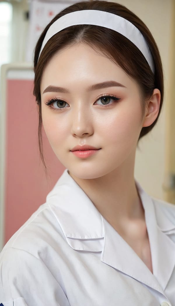 Tags: 21872187, SDXL
{"3": {"inputs": {"seed": 522762685781538, "steps": 32, "cfg": 7.85, "sampler_name": "dpmpp_2m", "scheduler": "karras", "denoise": 1.0, "model": ["27", 0], "positive": ["6", 0], "negative": ["7", 0], "latent_image": ["5", 0]}, "class_type": "KSampler"}, "4": {"inputs": {"ckpt_name": "juggernautXL_v8Rundiffusion.safetensors"}, "class_type": "CheckpointLoaderSimple"}, "5": {"inputs": {"width": 768, "height": 1344, "batch_size": 1}, "class_type": "EmptyLatentImage"}, "6": {"inputs": {"text": "23 year old girl, (russian:1.08), (korean:1.12), (irish:0.98), (pale skin:0.95), (slim:0.98), (seductive facial expression:1.05), (detailed face:1.03), (cute:1.10), (double eyelids:1.02), (idol:0.97), (blush:0.98), (seductive pose:1.10), (temptress:1.13), (sexy lips:1.11), (beautiful eyes:1.01), (perky ass:0.97), (exposed ass:1.11), (looking back:1.14), (sexy ass:1.03), (thigh gap:0.96), (nurse in uniform:1.09) working in a hospital ward, (film:1.06), (detailed skin:1.06), (natural looking skin:1.05), (RAW:1.03), (textured skin:1.05), (portra:1.04), (candid cinema:1.05), (skin fuzz:1.02), (soft lighting:1.01)", "clip": ["27", 1]}, "class_type": "CLIPTextEncode"}, "7": {"inputs": {"text": "(watermark:1.10), (distorted:1.07), (worst quality:1.14), (low resolution:1.14), (twisted:1.08), (open mouth:1.12), (bad hands:1.06)", "clip": ["27", 1]}, "class_type": "CLIPTextEncode"}, "8": {"inputs": {"samples": ["3", 0], "vae": ["4", 2]}, "class_type": "VAEDecode"}, "25": {"inputs": {"lora_name": "nudify_xl.safetensors", "strength_model": 0.27, "strength_clip": 0.13, "model": ["4", 0], "clip": ["4", 1]}, "class_type": "LoraLoader"}, "26": {"inputs": {"lora_name": "shirtlift_SDXL_v2.safetensors", "strength_model": 0.04, "strength_clip": 0.17, "model": ["25", 0], "clip": ["25", 1]}, "class_type": "LoraLoader"}, "27": {"inputs": {"lora_name": "PerfectEyesXL.safetensors", "strength_model": 0.05, "strength_clip": 0.07, "model": ["26", 0], "clip": ["26", 1]}, "class_type": "LoraLoader"}, "30": {"inputs": {"model_name": "4x_NMKD-Superscale-SP_178000_G.pth"}, "class_type": "UpscaleModelLoader"}, "31": {"inputs": {"upscale_model": ["30", 0], "image": ["8", 0]}, "class_type": "ImageUpscaleWithModel"}, "32": {"inputs": {"upscale_method": "lanczos", "scale_by": 0.5, "image": ["31", 0]}, "class_type": "ImageScaleBy"}, "33": {"inputs": {"pixels": ["32", 0], "vae": ["4", 2]}, "class_type": "VAEEncode"}, "34": {"inputs": {"seed": 522762685781538, "steps": 32, "cfg": 7.85, "sampler_name": "dpmpp_2m", "scheduler": "karras", "denoise": 0.3, "model": ["27", 0], "positive": ["6", 0], "negative": ["7", 0], "latent_image": ["33", 0]}, "class_type": "KSampler"}, "36": {"inputs": {"samples": ["34", 0], "vae": ["4", 2]}, "class_type": "VAEDecode"}, "39": {"inputs": {"filename_prefix": "comfyapi-1707271347482", "images": ["36", 0]}, "class_type": "SaveImage"}}