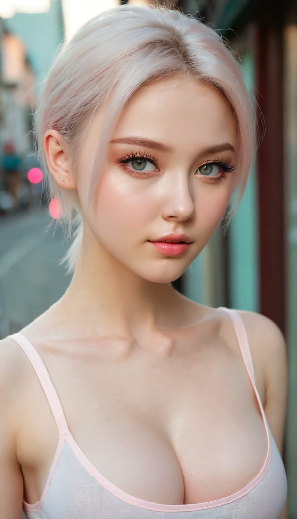 Tags: 21872187, SDXL
{"3": {"inputs": {"seed": 227750308325877, "steps": 32, "cfg": 6.79, "sampler_name": "dpmpp_2m", "scheduler": "karras", "denoise": 1.0, "model": ["27", 0], "positive": ["6", 0], "negative": ["7", 0], "latent_image": ["5", 0]}, "class_type": "KSampler"}, "4": {"inputs": {"ckpt_name": "juggernautxl.safetensors"}, "class_type": "CheckpointLoaderSimple"}, "5": {"inputs": {"width": 768, "height": 1344, "batch_size": 1}, "class_type": "EmptyLatentImage"}, "6": {"inputs": {"text": "22 year old girl, (ukrainian:1.14), (detailed face:1.11), (seductive facial expression:1.00), (pale skin:1.00), (idol:1.09), (double eyelids:1.08), (blush:1.14), (beautiful eyes:0.98), (sexy lips:1.04), (eyelashes:1.04), (temptress:0.97), (cute:1.08), (slim:1.04), (seductive pose:1.05), (in a seductive pose:1.01), (large perky breasts:1.06), (cleavage:0.96), (thigh gap:1.12), (white tanktop:1.02), busy street, (skin fuzz:1.09), (soft lighting:1.01), (RAW:1.08), (detailed skin:1.03), (textured skin:1.08), (natural looking skin:1.08), (film:1.03), (candid cinema:1.00), (portra:1.03)", "clip": ["27", 1]}, "class_type": "CLIPTextEncode"}, "7": {"inputs": {"text": "(bad hands:1.12), (watermark:1.14), (twisted:1.10), (low resolution:1.08), (distorted:1.10), (worst quality:1.14), (open mouth:1.10)", "clip": ["27", 1]}, "class_type": "CLIPTextEncode"}, "8": {"inputs": {"samples": ["3", 0], "vae": ["4", 2]}, "class_type": "VAEDecode"}, "25": {"inputs": {"lora_name": "nudify_xl.safetensors", "strength_model": 0.16, "strength_clip": 0.13, "model": ["4", 0], "clip": ["4", 1]}, "class_type": "LoraLoader"}, "26": {"inputs": {"lora_name": "shirtlift_SDXL_v2.safetensors", "strength_model": 0.16, "strength_clip": 0.16, "model": ["25", 0], "clip": ["25", 1]}, "class_type": "LoraLoader"}, "27": {"inputs": {"lora_name": "PerfectEyesXL.safetensors", "strength_model": 0.07, "strength_clip": 0.1, "model": ["26", 0], "clip": ["26", 1]}, "class_type": "LoraLoader"}, "30": {"inputs": {"model_name": "4x_NMKD-Superscale-SP_178000_G.pth"}, "class_type": "UpscaleModelLoader"}, "31": {"inputs": {"upscale_model": ["30", 0], "image": ["8", 0]}, "class_type": "ImageUpscaleWithModel"}, "32": {"inputs": {"upscale_method": "lanczos", "scale_by": 0.5, "image": ["31", 0]}, "class_type": "ImageScaleBy"}, "33": {"inputs": {"pixels": ["32", 0], "vae": ["4", 2]}, "class_type": "VAEEncode"}, "34": {"inputs": {"seed": 227750308325877, "steps": 32, "cfg": 6.79, "sampler_name": "dpmpp_2m", "scheduler": "karras", "denoise": 0.3, "model": ["27", 0], "positive": ["6", 0], "negative": ["7", 0], "latent_image": ["33", 0]}, "class_type": "KSampler"}, "36": {"inputs": {"samples": ["34", 0], "vae": ["4", 2]}, "class_type": "VAEDecode"}, "39": {"inputs": {"filename_prefix": "comfyapi-1733040886539", "images": ["36", 0]}, "class_type": "SaveImage"}}