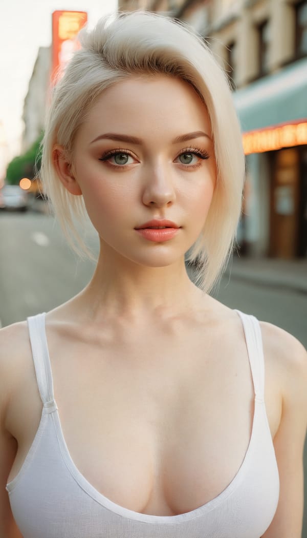 Tags: 21872187, SDXL
{"3": {"inputs": {"seed": 435209912548660, "steps": 64, "cfg": 6.72, "sampler_name": "dpmpp_2m", "scheduler": "karras", "denoise": 1.0, "model": ["27", 0], "positive": ["6", 0], "negative": ["7", 0], "latent_image": ["5", 0]}, "class_type": "KSampler"}, "4": {"inputs": {"ckpt_name": "juggernautxl.safetensors"}, "class_type": "CheckpointLoaderSimple"}, "5": {"inputs": {"width": 768, "height": 1344, "batch_size": 1}, "class_type": "EmptyLatentImage"}, "6": {"inputs": {"text": "27 year old girl, (ukrainian:1.00), (seductive pose:1.05), (seductive facial expression:0.97), (pale skin:1.11), (idol:1.13), (eyelashes:1.05), (beautiful eyes:1.01), (slim:0.95), (blush:1.12), (cute:1.07), (detailed face:1.02), (double eyelids:1.05), (sexy lips:0.99), (on all fours:1.09), (spreading ass cheeks:1.05), (from behind:1.11), (backboob:1.01), (white tanktop:1.13), busy street, (skin fuzz:1.07), (textured skin:1.04), (candid cinema:1.08), (natural looking skin:1.00), (film:1.01), (soft lighting:1.01), (portra:1.09), (detailed skin:1.03), (RAW:1.07)", "clip": ["27", 1]}, "class_type": "CLIPTextEncode"}, "7": {"inputs": {"text": "(distorted:1.10), (watermark:1.10), (bad hands:1.10), (worst quality:1.08), (low resolution:1.05), (open mouth:1.05), (twisted:1.14)", "clip": ["27", 1]}, "class_type": "CLIPTextEncode"}, "8": {"inputs": {"samples": ["3", 0], "vae": ["4", 2]}, "class_type": "VAEDecode"}, "25": {"inputs": {"lora_name": "nudify_xl.safetensors", "strength_model": 0.24, "strength_clip": 0.04, "model": ["4", 0], "clip": ["4", 1]}, "class_type": "LoraLoader"}, "26": {"inputs": {"lora_name": "shirtlift_SDXL_v2.safetensors", "strength_model": 0.1, "strength_clip": 0.05, "model": ["25", 0], "clip": ["25", 1]}, "class_type": "LoraLoader"}, "27": {"inputs": {"lora_name": "PerfectEyesXL.safetensors", "strength_model": 0.16, "strength_clip": 0.15, "model": ["26", 0], "clip": ["26", 1]}, "class_type": "LoraLoader"}, "30": {"inputs": {"model_name": "4x_NMKD-Superscale-SP_178000_G.pth"}, "class_type": "UpscaleModelLoader"}, "31": {"inputs": {"upscale_model": ["30", 0], "image": ["8", 0]}, "class_type": "ImageUpscaleWithModel"}, "32": {"inputs": {"upscale_method": "lanczos", "scale_by": 0.5, "image": ["31", 0]}, "class_type": "ImageScaleBy"}, "33": {"inputs": {"pixels": ["32", 0], "vae": ["4", 2]}, "class_type": "VAEEncode"}, "34": {"inputs": {"seed": 435209912548660, "steps": 64, "cfg": 6.72, "sampler_name": "dpmpp_2m", "scheduler": "karras", "denoise": 0.3, "model": ["27", 0], "positive": ["6", 0], "negative": ["7", 0], "latent_image": ["33", 0]}, "class_type": "KSampler"}, "36": {"inputs": {"samples": ["34", 0], "vae": ["4", 2]}, "class_type": "VAEDecode"}, "39": {"inputs": {"filename_prefix": "comfyapi-1724011277030", "images": ["36", 0]}, "class_type": "SaveImage"}}