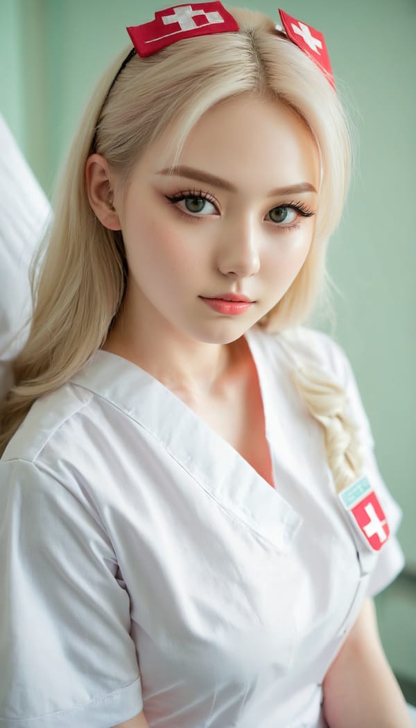 Tags: 21872187, SDXL
{"3": {"inputs": {"seed": 834874564716111, "steps": 32, "cfg": 7.82, "sampler_name": "dpmpp_2m", "scheduler": "karras", "denoise": 1.0, "model": ["27", 0], "positive": ["6", 0], "negative": ["7", 0], "latent_image": ["5", 0]}, "class_type": "KSampler"}, "4": {"inputs": {"ckpt_name": "juggernautxl.safetensors"}, "class_type": "CheckpointLoaderSimple"}, "5": {"inputs": {"width": 768, "height": 1344, "batch_size": 1}, "class_type": "EmptyLatentImage"}, "6": {"inputs": {"text": "19 year old girl, (beautiful eyes:1.11), (cute:1.09), (detailed face:1.05), (sexy lips:0.96), (pale skin:1.02), (double eyelids:1.12), (slim:1.09), (seductive facial expression:0.95), (eyelashes:1.08), (temptress:1.07), (blush:1.01), (seductive pose:0.99), (idol:1.05), (in a seductive pose:1.11), (large perky breasts:0.99), (cleavage:0.97), (thigh gap:1.11), (nurse in uniform:1.11) working in a hospital ward, (natural looking skin:1.09), (RAW:1.00), (film:1.00), (candid cinema:1.06), (textured skin:1.09), (detailed skin:1.02), (portra:1.05), (skin fuzz:1.07), (soft lighting:1.01)", "clip": ["27", 1]}, "class_type": "CLIPTextEncode"}, "7": {"inputs": {"text": "(watermark:1.05), (distorted:1.05), (low resolution:1.11), (bad hands:1.14), (twisted:1.06), (worst quality:1.06), (open mouth:1.08)", "clip": ["27", 1]}, "class_type": "CLIPTextEncode"}, "8": {"inputs": {"samples": ["3", 0], "vae": ["4", 2]}, "class_type": "VAEDecode"}, "25": {"inputs": {"lora_name": "nudify_xl.safetensors", "strength_model": 0.34, "strength_clip": 0.32, "model": ["4", 0], "clip": ["4", 1]}, "class_type": "LoraLoader"}, "26": {"inputs": {"lora_name": "shirtlift_SDXL_v2.safetensors", "strength_model": 0.06, "strength_clip": 0.15, "model": ["25", 0], "clip": ["25", 1]}, "class_type": "LoraLoader"}, "27": {"inputs": {"lora_name": "PerfectEyesXL.safetensors", "strength_model": 0.14, "strength_clip": 0.11, "model": ["26", 0], "clip": ["26", 1]}, "class_type": "LoraLoader"}, "30": {"inputs": {"model_name": "4x_NMKD-Superscale-SP_178000_G.pth"}, "class_type": "UpscaleModelLoader"}, "31": {"inputs": {"upscale_model": ["30", 0], "image": ["8", 0]}, "class_type": "ImageUpscaleWithModel"}, "32": {"inputs": {"upscale_method": "lanczos", "scale_by": 0.5, "image": ["31", 0]}, "class_type": "ImageScaleBy"}, "33": {"inputs": {"pixels": ["32", 0], "vae": ["4", 2]}, "class_type": "VAEEncode"}, "34": {"inputs": {"seed": 834874564716111, "steps": 32, "cfg": 7.82, "sampler_name": "dpmpp_2m", "scheduler": "karras", "denoise": 0.3, "model": ["27", 0], "positive": ["6", 0], "negative": ["7", 0], "latent_image": ["33", 0]}, "class_type": "KSampler"}, "36": {"inputs": {"samples": ["34", 0], "vae": ["4", 2]}, "class_type": "VAEDecode"}, "39": {"inputs": {"filename_prefix": "comfyapi-1733765194370", "images": ["36", 0]}, "class_type": "SaveImage"}}