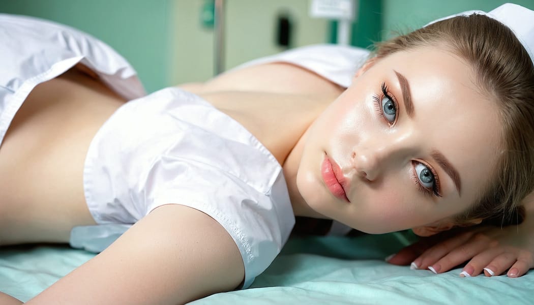 Tags: 21872187, SDXL
{"3": {"inputs": {"seed": 753462629934165, "steps": 32, "cfg": 6.99, "sampler_name": "dpmpp_2m", "scheduler": "karras", "denoise": 1.0, "model": ["27", 0], "positive": ["6", 0], "negative": ["7", 0], "latent_image": ["5", 0]}, "class_type": "KSampler"}, "4": {"inputs": {"ckpt_name": "juggernautxl.safetensors"}, "class_type": "CheckpointLoaderSimple"}, "5": {"inputs": {"width": 1344, "height": 768, "batch_size": 1}, "class_type": "EmptyLatentImage"}, "6": {"inputs": {"text": "19 year old girl, (ukrainian:1.13), (irish:1.08), (eyelashes:1.11), (detailed face:1.09), (cute:1.01), (seductive pose:1.12), (sexy lips:1.09), (slim:1.03), (blush:1.03), (temptress:1.02), (pale skin:1.08), (beautiful eyes:0.95), (seductive facial expression:1.02), (idol:0.95), (double eyelids:0.99), (on all fours:1.11), (spreading ass cheeks:1.05), (from behind:1.03), (backboob:0.98), (nurse in uniform:1.12) working in a hospital ward, (textured skin:1.02), (candid cinema:1.02), (skin fuzz:1.03), (natural looking skin:1.09), (RAW:1.04), (portra:1.03), (film:1.01), (soft lighting:1.01), (detailed skin:1.04)", "clip": ["27", 1]}, "class_type": "CLIPTextEncode"}, "7": {"inputs": {"text": "(worst quality:1.07), (open mouth:1.06), (distorted:1.09), (watermark:1.14), (bad hands:1.11), (low resolution:1.10), (twisted:1.08)", "clip": ["27", 1]}, "class_type": "CLIPTextEncode"}, "8": {"inputs": {"samples": ["3", 0], "vae": ["4", 2]}, "class_type": "VAEDecode"}, "25": {"inputs": {"lora_name": "nudify_xl.safetensors", "strength_model": 0.21, "strength_clip": 0.3, "model": ["4", 0], "clip": ["4", 1]}, "class_type": "LoraLoader"}, "26": {"inputs": {"lora_name": "shirtlift_SDXL_v2.safetensors", "strength_model": 0.18, "strength_clip": 0.14, "model": ["25", 0], "clip": ["25", 1]}, "class_type": "LoraLoader"}, "27": {"inputs": {"lora_name": "PerfectEyesXL.safetensors", "strength_model": 0.03, "strength_clip": 0.17, "model": ["26", 0], "clip": ["26", 1]}, "class_type": "LoraLoader"}, "30": {"inputs": {"model_name": "4x_NMKD-Superscale-SP_178000_G.pth"}, "class_type": "UpscaleModelLoader"}, "31": {"inputs": {"upscale_model": ["30", 0], "image": ["8", 0]}, "class_type": "ImageUpscaleWithModel"}, "32": {"inputs": {"upscale_method": "lanczos", "scale_by": 0.5, "image": ["31", 0]}, "class_type": "ImageScaleBy"}, "33": {"inputs": {"pixels": ["32", 0], "vae": ["4", 2]}, "class_type": "VAEEncode"}, "34": {"inputs": {"seed": 753462629934165, "steps": 32, "cfg": 6.99, "sampler_name": "dpmpp_2m", "scheduler": "karras", "denoise": 0.3, "model": ["27", 0], "positive": ["6", 0], "negative": ["7", 0], "latent_image": ["33", 0]}, "class_type": "KSampler"}, "36": {"inputs": {"samples": ["34", 0], "vae": ["4", 2]}, "class_type": "VAEDecode"}, "39": {"inputs": {"filename_prefix": "comfyapi-1715988547873", "images": ["36", 0]}, "class_type": "SaveImage"}}