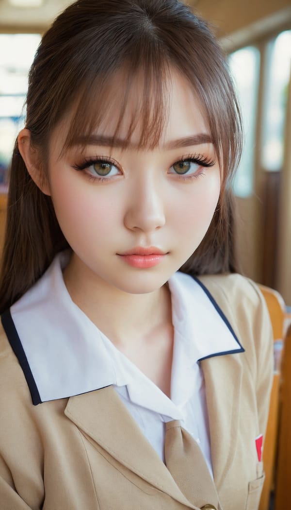 Tags: 21872187, SDXL
{"3": {"inputs": {"seed": 342484594037715, "steps": 32, "cfg": 6.12, "sampler_name": "dpmpp_2m", "scheduler": "karras", "denoise": 1.0, "model": ["27", 0], "positive": ["6", 0], "negative": ["7", 0], "latent_image": ["5", 0]}, "class_type": "KSampler"}, "4": {"inputs": {"ckpt_name": "juggernautxl.safetensors"}, "class_type": "CheckpointLoaderSimple"}, "5": {"inputs": {"width": 768, "height": 1344, "batch_size": 1}, "class_type": "EmptyLatentImage"}, "6": {"inputs": {"text": "19 year old girl, (sexy lips:0.97), (blush:1.00), (pale skin:0.97), (idol:0.96), (double eyelids:0.99), (beautiful eyes:1.08), (seductive pose:1.13), (cute:1.14), (seductive facial expression:0.98), (eyelashes:1.13), (slim:1.14), (temptress:0.95), (detailed face:1.01), (in a seductive pose:0.99), (large perky breasts:1.05), (cleavage:1.13), (thigh gap:1.03), (school uniform:1.12), choker, busy street, (portra:1.08), (textured skin:1.06), (skin fuzz:1.09), (candid cinema:1.09), (film:1.00), (natural looking skin:1.06), (detailed skin:1.00), (RAW:1.05), (soft lighting:1.02)", "clip": ["27", 1]}, "class_type": "CLIPTextEncode"}, "7": {"inputs": {"text": "(bad hands:1.14), (open mouth:1.11), (worst quality:1.08), (twisted:1.09), (distorted:1.06), (watermark:1.09), (low resolution:1.10)", "clip": ["27", 1]}, "class_type": "CLIPTextEncode"}, "8": {"inputs": {"samples": ["3", 0], "vae": ["4", 2]}, "class_type": "VAEDecode"}, "25": {"inputs": {"lora_name": "nudify_xl.safetensors", "strength_model": 0.33, "strength_clip": 0.14, "model": ["4", 0], "clip": ["4", 1]}, "class_type": "LoraLoader"}, "26": {"inputs": {"lora_name": "shirtlift_SDXL_v2.safetensors", "strength_model": 0.0, "strength_clip": 0.04, "model": ["25", 0], "clip": ["25", 1]}, "class_type": "LoraLoader"}, "27": {"inputs": {"lora_name": "PerfectEyesXL.safetensors", "strength_model": 0.05, "strength_clip": 0.08, "model": ["26", 0], "clip": ["26", 1]}, "class_type": "LoraLoader"}, "30": {"inputs": {"model_name": "4x_NMKD-Superscale-SP_178000_G.pth"}, "class_type": "UpscaleModelLoader"}, "31": {"inputs": {"upscale_model": ["30", 0], "image": ["8", 0]}, "class_type": "ImageUpscaleWithModel"}, "32": {"inputs": {"upscale_method": "lanczos", "scale_by": 0.5, "image": ["31", 0]}, "class_type": "ImageScaleBy"}, "33": {"inputs": {"pixels": ["32", 0], "vae": ["4", 2]}, "class_type": "VAEEncode"}, "34": {"inputs": {"seed": 342484594037715, "steps": 32, "cfg": 6.12, "sampler_name": "dpmpp_2m", "scheduler": "karras", "denoise": 0.3, "model": ["27", 0], "positive": ["6", 0], "negative": ["7", 0], "latent_image": ["33", 0]}, "class_type": "KSampler"}, "36": {"inputs": {"samples": ["34", 0], "vae": ["4", 2]}, "class_type": "VAEDecode"}, "39": {"inputs": {"filename_prefix": "comfyapi-1724043771028", "images": ["36", 0]}, "class_type": "SaveImage"}}