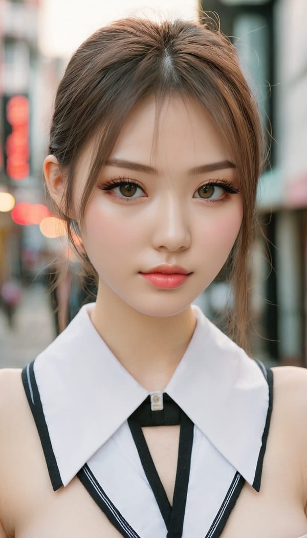 Tags: 21872187, SDXL
{"3": {"inputs": {"seed": 794971784281463, "steps": 32, "cfg": 6.8, "sampler_name": "dpmpp_2m", "scheduler": "karras", "denoise": 1.0, "model": ["27", 0], "positive": ["6", 0], "negative": ["7", 0], "latent_image": ["5", 0]}, "class_type": "KSampler"}, "4": {"inputs": {"ckpt_name": "juggernautxl.safetensors"}, "class_type": "CheckpointLoaderSimple"}, "5": {"inputs": {"width": 768, "height": 1344, "batch_size": 1}, "class_type": "EmptyLatentImage"}, "6": {"inputs": {"text": "20 year old girl, (russian:1.11), (taiwanese:1.04), (pale skin:1.06), (temptress:1.00), (double eyelids:1.04), (sexy lips:1.03), (blush:1.00), (cute:1.11), (detailed face:1.01), (idol:0.98), (seductive facial expression:1.06), (slim:1.05), (seductive pose:1.11), (beautiful eyes:1.14), (eyelashes:1.06), (in a seductive pose:1.14), (large perky breasts:1.01), (cleavage:1.10), (thigh gap:0.99), (school uniform:1.09), choker, busy street, (natural looking skin:1.08), (portra:1.03), (RAW:1.04), (candid cinema:1.05), (soft lighting:1.04), (textured skin:1.05), (film:1.05), (skin fuzz:1.08), (detailed skin:1.07)", "clip": ["27", 1]}, "class_type": "CLIPTextEncode"}, "7": {"inputs": {"text": "(distorted:1.11), (watermark:1.07), (low resolution:1.14), (bad hands:1.05), (open mouth:1.06), (worst quality:1.11), (twisted:1.07)", "clip": ["27", 1]}, "class_type": "CLIPTextEncode"}, "8": {"inputs": {"samples": ["3", 0], "vae": ["4", 2]}, "class_type": "VAEDecode"}, "25": {"inputs": {"lora_name": "nudify_xl.safetensors", "strength_model": 0.11, "strength_clip": 0.18, "model": ["4", 0], "clip": ["4", 1]}, "class_type": "LoraLoader"}, "26": {"inputs": {"lora_name": "shirtlift_SDXL_v2.safetensors", "strength_model": 0.0, "strength_clip": 0.14, "model": ["25", 0], "clip": ["25", 1]}, "class_type": "LoraLoader"}, "27": {"inputs": {"lora_name": "PerfectEyesXL.safetensors", "strength_model": 0.07, "strength_clip": 0.15, "model": ["26", 0], "clip": ["26", 1]}, "class_type": "LoraLoader"}, "30": {"inputs": {"model_name": "4x_NMKD-Superscale-SP_178000_G.pth"}, "class_type": "UpscaleModelLoader"}, "31": {"inputs": {"upscale_model": ["30", 0], "image": ["8", 0]}, "class_type": "ImageUpscaleWithModel"}, "32": {"inputs": {"upscale_method": "lanczos", "scale_by": 0.5, "image": ["31", 0]}, "class_type": "ImageScaleBy"}, "33": {"inputs": {"pixels": ["32", 0], "vae": ["4", 2]}, "class_type": "VAEEncode"}, "34": {"inputs": {"seed": 794971784281463, "steps": 32, "cfg": 6.8, "sampler_name": "dpmpp_2m", "scheduler": "karras", "denoise": 0.3, "model": ["27", 0], "positive": ["6", 0], "negative": ["7", 0], "latent_image": ["33", 0]}, "class_type": "KSampler"}, "36": {"inputs": {"samples": ["34", 0], "vae": ["4", 2]}, "class_type": "VAEDecode"}, "39": {"inputs": {"filename_prefix": "comfyapi-1718499619873", "images": ["36", 0]}, "class_type": "SaveImage"}}