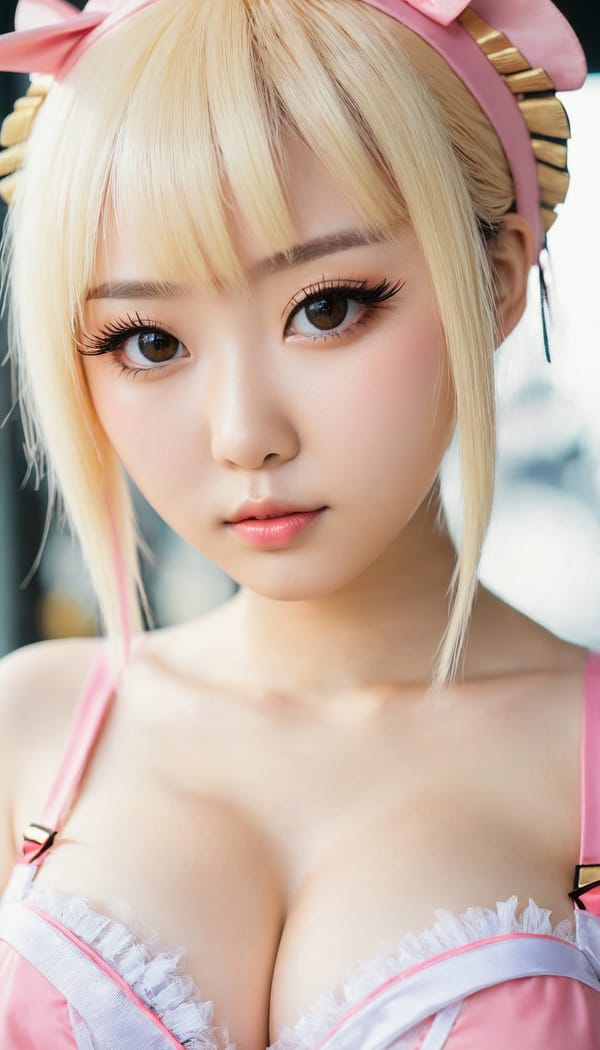 Tags: 21872187, SDXL
{"3": {"inputs": {"seed": 910334890241631, "steps": 64, "cfg": 6.89, "sampler_name": "dpmpp_2m", "scheduler": "karras", "denoise": 1.0, "model": ["27", 0], "positive": ["6", 0], "negative": ["7", 0], "latent_image": ["5", 0]}, "class_type": "KSampler"}, "4": {"inputs": {"ckpt_name": "juggernautxl.safetensors"}, "class_type": "CheckpointLoaderSimple"}, "5": {"inputs": {"width": 768, "height": 1344, "batch_size": 1}, "class_type": "EmptyLatentImage"}, "6": {"inputs": {"text": "18 year old girl, (chinese:1.06), (slim:1.11), (pale skin:1.03), (eyelashes:1.14), (temptress:1.00), (blush:1.13), (double eyelids:1.08), (cute:1.01), (seductive facial expression:1.08), (detailed face:1.01), (seductive pose:1.11), (beautiful eyes:0.99), (sexy lips:1.07), (in a seductive pose:0.95), (large perky breasts:1.13), (cleavage:1.08), (thigh gap:1.01), (in a cosplay:1.01) at comiket posing for camera, (RAW:1.04), (portra:1.08), (textured skin:1.08), (natural looking skin:1.00), (skin fuzz:1.00), (film:1.05), (soft lighting:1.09), (detailed skin:1.05), (candid cinema:1.02)", "clip": ["27", 1]}, "class_type": "CLIPTextEncode"}, "7": {"inputs": {"text": "(bad hands:1.07), (twisted:1.14), (distorted:1.09), (low resolution:1.06), (watermark:1.10), (worst quality:1.12), (open mouth:1.11)", "clip": ["27", 1]}, "class_type": "CLIPTextEncode"}, "8": {"inputs": {"samples": ["3", 0], "vae": ["4", 2]}, "class_type": "VAEDecode"}, "25": {"inputs": {"lora_name": "nudify_xl.safetensors", "strength_model": 0.34, "strength_clip": 0.0, "model": ["4", 0], "clip": ["4", 1]}, "class_type": "LoraLoader"}, "26": {"inputs": {"lora_name": "shirtlift_SDXL_v2.safetensors", "strength_model": 0.02, "strength_clip": 0.11, "model": ["25", 0], "clip": ["25", 1]}, "class_type": "LoraLoader"}, "27": {"inputs": {"lora_name": "PerfectEyesXL.safetensors", "strength_model": 0.0, "strength_clip": 0.13, "model": ["26", 0], "clip": ["26", 1]}, "class_type": "LoraLoader"}, "30": {"inputs": {"model_name": "4x_NMKD-Superscale-SP_178000_G.pth"}, "class_type": "UpscaleModelLoader"}, "31": {"inputs": {"upscale_model": ["30", 0], "image": ["8", 0]}, "class_type": "ImageUpscaleWithModel"}, "32": {"inputs": {"upscale_method": "lanczos", "scale_by": 0.5, "image": ["31", 0]}, "class_type": "ImageScaleBy"}, "33": {"inputs": {"pixels": ["32", 0], "vae": ["4", 2]}, "class_type": "VAEEncode"}, "34": {"inputs": {"seed": 910334890241631, "steps": 64, "cfg": 6.89, "sampler_name": "dpmpp_2m", "scheduler": "karras", "denoise": 0.3, "model": ["27", 0], "positive": ["6", 0], "negative": ["7", 0], "latent_image": ["33", 0]}, "class_type": "KSampler"}, "36": {"inputs": {"samples": ["34", 0], "vae": ["4", 2]}, "class_type": "VAEDecode"}, "39": {"inputs": {"filename_prefix": "comfyapi-1714324968684", "images": ["36", 0]}, "class_type": "SaveImage"}}