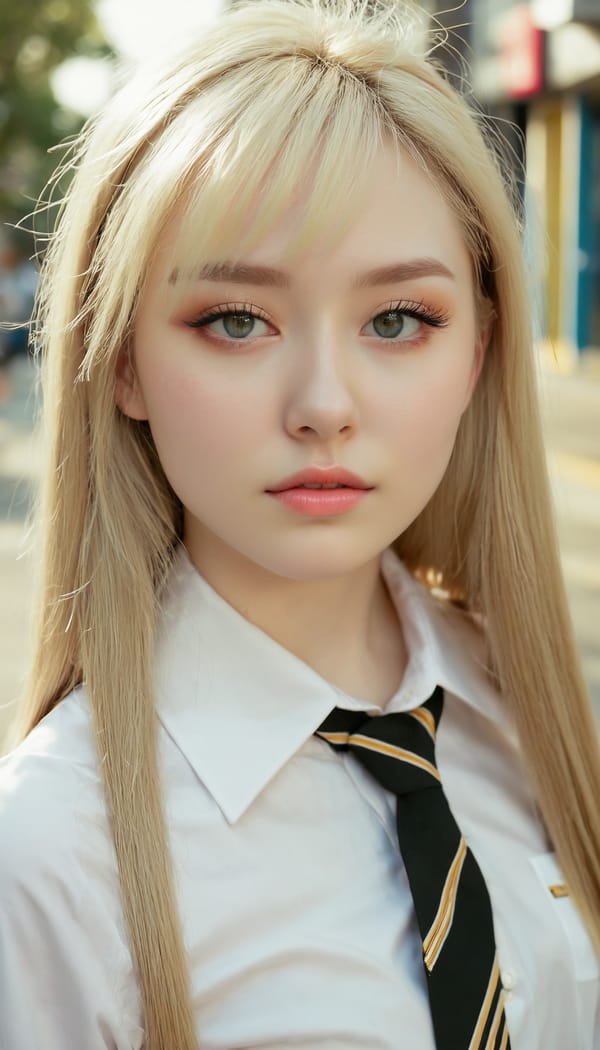 Tags: 21872187, SDXL
{"3": {"inputs": {"seed": 463338308347211, "steps": 64, "cfg": 6.95, "sampler_name": "dpmpp_2m", "scheduler": "karras", "denoise": 1.0, "model": ["27", 0], "positive": ["6", 0], "negative": ["7", 0], "latent_image": ["5", 0]}, "class_type": "KSampler"}, "4": {"inputs": {"ckpt_name": "juggernautxl.safetensors"}, "class_type": "CheckpointLoaderSimple"}, "5": {"inputs": {"width": 768, "height": 1344, "batch_size": 1}, "class_type": "EmptyLatentImage"}, "6": {"inputs": {"text": "20 year old girl, (seductive pose:0.96), (cute:1.14), (eyelashes:1.07), (pale skin:0.99), (sexy lips:1.09), (temptress:0.97), (detailed face:1.12), (idol:1.10), (beautiful eyes:1.06), (slim:1.11), (seductive facial expression:0.95), (double eyelids:0.95), (perky ass:1.14), (exposed ass:0.97), (looking back:1.05), (sexy ass:0.99), (thigh gap:1.13), (school uniform:1.08), choker, busy street, (detailed skin:1.04), (textured skin:1.09), (candid cinema:1.09), (film:1.07), (skin fuzz:1.07), (soft lighting:1.07), (natural looking skin:1.09), (portra:1.08), (RAW:1.09)", "clip": ["27", 1]}, "class_type": "CLIPTextEncode"}, "7": {"inputs": {"text": "(low resolution:1.08), (distorted:1.08), (watermark:1.06), (open mouth:1.11), (twisted:1.11), (bad hands:1.13), (worst quality:1.05)", "clip": ["27", 1]}, "class_type": "CLIPTextEncode"}, "8": {"inputs": {"samples": ["3", 0], "vae": ["4", 2]}, "class_type": "VAEDecode"}, "25": {"inputs": {"lora_name": "nudify_xl.safetensors", "strength_model": 0.3, "strength_clip": 0.09, "model": ["4", 0], "clip": ["4", 1]}, "class_type": "LoraLoader"}, "26": {"inputs": {"lora_name": "shirtlift_SDXL_v2.safetensors", "strength_model": 0.19, "strength_clip": 0.01, "model": ["25", 0], "clip": ["25", 1]}, "class_type": "LoraLoader"}, "27": {"inputs": {"lora_name": "PerfectEyesXL.safetensors", "strength_model": 0.17, "strength_clip": 0.0, "model": ["26", 0], "clip": ["26", 1]}, "class_type": "LoraLoader"}, "30": {"inputs": {"model_name": "4x_NMKD-Superscale-SP_178000_G.pth"}, "class_type": "UpscaleModelLoader"}, "31": {"inputs": {"upscale_model": ["30", 0], "image": ["8", 0]}, "class_type": "ImageUpscaleWithModel"}, "32": {"inputs": {"upscale_method": "lanczos", "scale_by": 0.5, "image": ["31", 0]}, "class_type": "ImageScaleBy"}, "33": {"inputs": {"pixels": ["32", 0], "vae": ["4", 2]}, "class_type": "VAEEncode"}, "34": {"inputs": {"seed": 463338308347211, "steps": 64, "cfg": 6.95, "sampler_name": "dpmpp_2m", "scheduler": "karras", "denoise": 0.3, "model": ["27", 0], "positive": ["6", 0], "negative": ["7", 0], "latent_image": ["33", 0]}, "class_type": "KSampler"}, "36": {"inputs": {"samples": ["34", 0], "vae": ["4", 2]}, "class_type": "VAEDecode"}, "39": {"inputs": {"filename_prefix": "comfyapi-1735675992326", "images": ["36", 0]}, "class_type": "SaveImage"}}