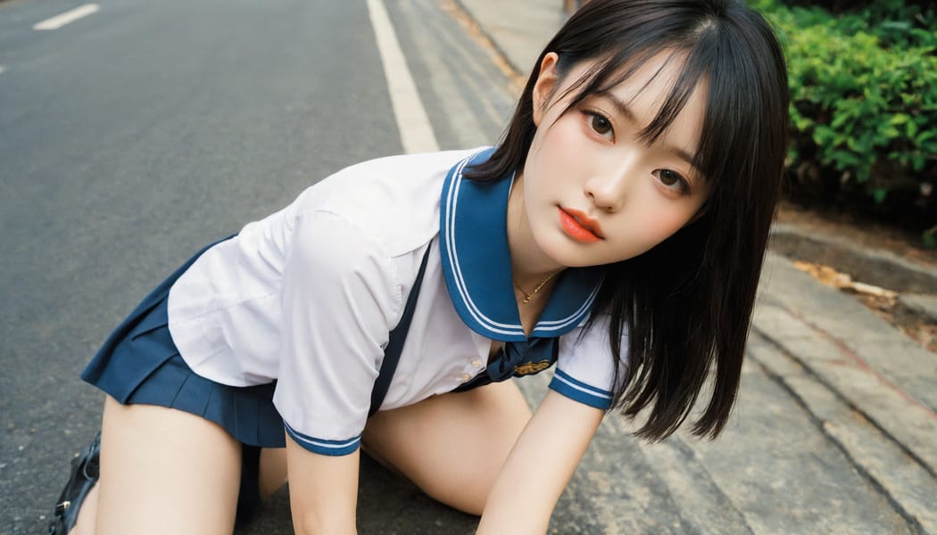 Tags: 21872187, SDXL
{"3": {"inputs": {"seed": 498028657513396, "steps": 64, "cfg": 6.2, "sampler_name": "dpmpp_2m", "scheduler": "karras", "denoise": 1.0, "model": ["27", 0], "positive": ["6", 0], "negative": ["7", 0], "latent_image": ["5", 0]}, "class_type": "KSampler"}, "4": {"inputs": {"ckpt_name": "helloworldxl.safetensors"}, "class_type": "CheckpointLoaderSimple"}, "5": {"inputs": {"width": 1344, "height": 768, "batch_size": 1}, "class_type": "EmptyLatentImage"}, "6": {"inputs": {"text": "28 year old girl, (chinese:1.12), (taiwanese:1.10), (blush:1.03), (slim:1.05), (double eyelids:1.00), (idol:1.06), (beautiful eyes:1.09), (eyelashes:1.10), (temptress:0.97), (sexy lips:1.14), (seductive pose:1.14), (pale skin:1.08), (cute:1.11), (in a seductive pose:1.02), (large perky breasts:1.05), (cleavage:1.01), (thigh gap:1.09), (school uniform:1.14), choker, busy street, (textured skin:1.03), (film:1.00), (RAW:1.02), (detailed skin:1.05), (natural looking skin:1.09), (skin fuzz:1.09), (candid cinema:1.09), (soft lighting:1.03)", "clip": ["27", 1]}, "class_type": "CLIPTextEncode"}, "7": {"inputs": {"text": "(open mouth:1.14), (watermark:1.14), (twisted:1.13), (bad hands:1.07), (low resolution:1.13), (worst quality:1.13), (distorted:1.08)", "clip": ["27", 1]}, "class_type": "CLIPTextEncode"}, "8": {"inputs": {"samples": ["3", 0], "vae": ["4", 2]}, "class_type": "VAEDecode"}, "25": {"inputs": {"lora_name": "nudify_xl.safetensors", "strength_model": 0.21, "strength_clip": 0.14, "model": ["4", 0], "clip": ["4", 1]}, "class_type": "LoraLoader"}, "26": {"inputs": {"lora_name": "shirtlift_SDXL_v2.safetensors", "strength_model": 0.0, "strength_clip": 0.12, "model": ["25", 0], "clip": ["25", 1]}, "class_type": "LoraLoader"}, "27": {"inputs": {"lora_name": "PerfectEyesXL.safetensors", "strength_model": 0.18, "strength_clip": 0.17, "model": ["26", 0], "clip": ["26", 1]}, "class_type": "LoraLoader"}, "30": {"inputs": {"model_name": "4x_NMKD-Superscale-SP_178000_G.pth"}, "class_type": "UpscaleModelLoader"}, "31": {"inputs": {"upscale_model": ["30", 0], "image": ["8", 0]}, "class_type": "ImageUpscaleWithModel"}, "32": {"inputs": {"upscale_method": "lanczos", "scale_by": 0.5, "image": ["31", 0]}, "class_type": "ImageScaleBy"}, "33": {"inputs": {"pixels": ["32", 0], "vae": ["4", 2]}, "class_type": "VAEEncode"}, "34": {"inputs": {"seed": 498028657513396, "steps": 64, "cfg": 6.2, "sampler_name": "dpmpp_2m", "scheduler": "karras", "denoise": 0.3, "model": ["27", 0], "positive": ["6", 0], "negative": ["7", 0], "latent_image": ["33", 0]}, "class_type": "KSampler"}, "36": {"inputs": {"samples": ["34", 0], "vae": ["4", 2]}, "class_type": "VAEDecode"}, "39": {"inputs": {"filename_prefix": "comfyapi-1716518617137", "images": ["36", 0]}, "class_type": "SaveImage"}}