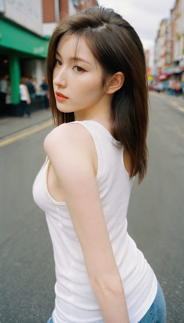 Tags: 21872187, SDXL
{"3": {"inputs": {"seed": 662512117537002, "steps": 32, "cfg": 7.32, "sampler_name": "dpmpp_2m", "scheduler": "karras", "denoise": 1.0, "model": ["27", 0], "positive": ["6", 0], "negative": ["7", 0], "latent_image": ["5", 0]}, "class_type": "KSampler"}, "4": {"inputs": {"ckpt_name": "leosamsHelloworldSDXL_helloworldSDXL32DPO.safetensors"}, "class_type": "CheckpointLoaderSimple"}, "5": {"inputs": {"width": 768, "height": 1344, "batch_size": 1}, "class_type": "EmptyLatentImage"}, "6": {"inputs": {"text": "28 year old girl, (irish:0.96), (detailed face:1.06), (slim:1.07), (pale skin:1.06), (sexy lips:1.13), (cute:1.14), (eyelashes:1.04), (seductive pose:1.04), (blush:0.97), (temptress:1.00), (seductive facial expression:0.97), (double eyelids:1.10), (idol:1.12), (on all fours:1.02), (spreading ass cheeks:0.99), (from behind:1.10), (backboob:1.01), (white tanktop:1.14), busy street, (RAW:1.06), (candid cinema:1.04), (skin fuzz:1.09), (film:1.04), (natural looking skin:1.02), (soft lighting:1.08), (portra:1.08), (detailed skin:1.03), (textured skin:1.07)", "clip": ["27", 1]}, "class_type": "CLIPTextEncode"}, "7": {"inputs": {"text": "(worst quality:1.09), (twisted:1.14), (low resolution:1.05), (bad hands:1.12), (watermark:1.07), (open mouth:1.08), (distorted:1.12)", "clip": ["27", 1]}, "class_type": "CLIPTextEncode"}, "8": {"inputs": {"samples": ["3", 0], "vae": ["4", 2]}, "class_type": "VAEDecode"}, "25": {"inputs": {"lora_name": "nudify_xl.safetensors", "strength_model": 0.37, "strength_clip": 0.0, "model": ["4", 0], "clip": ["4", 1]}, "class_type": "LoraLoader"}, "26": {"inputs": {"lora_name": "shirtlift_SDXL_v2.safetensors", "strength_model": 0.17, "strength_clip": 0.07, "model": ["25", 0], "clip": ["25", 1]}, "class_type": "LoraLoader"}, "27": {"inputs": {"lora_name": "PerfectEyesXL.safetensors", "strength_model": 0.11, "strength_clip": 0.08, "model": ["26", 0], "clip": ["26", 1]}, "class_type": "LoraLoader"}, "30": {"inputs": {"model_name": "4x_NMKD-Superscale-SP_178000_G.pth"}, "class_type": "UpscaleModelLoader"}, "31": {"inputs": {"upscale_model": ["30", 0], "image": ["8", 0]}, "class_type": "ImageUpscaleWithModel"}, "32": {"inputs": {"upscale_method": "lanczos", "scale_by": 0.5, "image": ["31", 0]}, "class_type": "ImageScaleBy"}, "33": {"inputs": {"pixels": ["32", 0], "vae": ["4", 2]}, "class_type": "VAEEncode"}, "34": {"inputs": {"seed": 662512117537002, "steps": 32, "cfg": 7.32, "sampler_name": "dpmpp_2m", "scheduler": "karras", "denoise": 0.3, "model": ["27", 0], "positive": ["6", 0], "negative": ["7", 0], "latent_image": ["33", 0]}, "class_type": "KSampler"}, "36": {"inputs": {"samples": ["34", 0], "vae": ["4", 2]}, "class_type": "VAEDecode"}, "39": {"inputs": {"filename_prefix": "comfyapi-1708145878368", "images": ["36", 0]}, "class_type": "SaveImage"}}