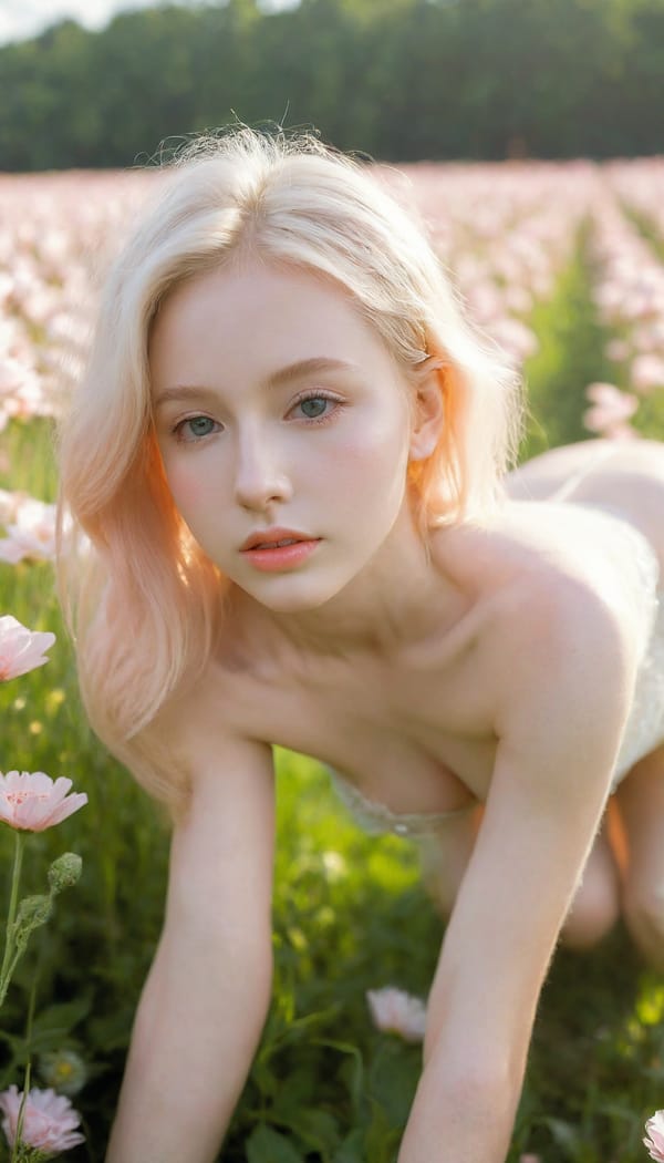 Tags: 21872187, SDXL
{"3": {"inputs": {"seed": 380543824062965, "steps": 32, "cfg": 6.4, "sampler_name": "dpmpp_2m", "scheduler": "karras", "denoise": 1.0, "model": ["27", 0], "positive": ["6", 0], "negative": ["7", 0], "latent_image": ["5", 0]}, "class_type": "KSampler"}, "4": {"inputs": {"ckpt_name": "leosamsHelloworldSDXL_helloworldSDXL32DPO.safetensors"}, "class_type": "CheckpointLoaderSimple"}, "5": {"inputs": {"width": 768, "height": 1344, "batch_size": 1}, "class_type": "EmptyLatentImage"}, "6": {"inputs": {"text": "19 year old girl, (slim:1.04), (sexy lips:1.05), (cute:1.07), (detailed face:1.09), (seductive facial expression:1.07), (temptress:0.97), (seductive pose:1.09), (eyelashes:0.99), (beautiful eyes:1.03), (idol:1.09), (blush:1.04), (pale skin:1.03), (on all fours:1.08), (spreading ass cheeks:1.09), (from behind:1.01), (backboob:1.06), wearing (translucent clothes:0.95) on a flower field, (candid cinema:1.07), (detailed skin:1.03), (portra:1.02), (soft lighting:1.05), (skin fuzz:1.09), (film:1.07), (RAW:1.09), (natural looking skin:1.03)", "clip": ["27", 1]}, "class_type": "CLIPTextEncode"}, "7": {"inputs": {"text": "(open mouth:1.06), (watermark:1.11), (worst quality:1.11), (bad hands:1.09), (distorted:1.13), (twisted:1.05)", "clip": ["27", 1]}, "class_type": "CLIPTextEncode"}, "8": {"inputs": {"samples": ["3", 0], "vae": ["4", 2]}, "class_type": "VAEDecode"}, "25": {"inputs": {"lora_name": "nudify_xl.safetensors", "strength_model": 0.06, "strength_clip": 0.16, "model": ["4", 0], "clip": ["4", 1]}, "class_type": "LoraLoader"}, "26": {"inputs": {"lora_name": "shirtlift_SDXL_v2.safetensors", "strength_model": 0.02, "strength_clip": 0.09, "model": ["25", 0], "clip": ["25", 1]}, "class_type": "LoraLoader"}, "27": {"inputs": {"lora_name": "PerfectEyesXL.safetensors", "strength_model": 0.06, "strength_clip": 0.12, "model": ["26", 0], "clip": ["26", 1]}, "class_type": "LoraLoader"}, "30": {"inputs": {"model_name": "4x_NMKD-Superscale-SP_178000_G.pth"}, "class_type": "UpscaleModelLoader"}, "31": {"inputs": {"upscale_model": ["30", 0], "image": ["8", 0]}, "class_type": "ImageUpscaleWithModel"}, "32": {"inputs": {"upscale_method": "lanczos", "scale_by": 0.5, "image": ["31", 0]}, "class_type": "ImageScaleBy"}, "33": {"inputs": {"pixels": ["32", 0], "vae": ["4", 2]}, "class_type": "VAEEncode"}, "34": {"inputs": {"seed": 380543824062965, "steps": 32, "cfg": 6.4, "sampler_name": "dpmpp_2m", "scheduler": "karras", "denoise": 0.3, "model": ["27", 0], "positive": ["6", 0], "negative": ["7", 0], "latent_image": ["33", 0]}, "class_type": "KSampler"}, "36": {"inputs": {"samples": ["34", 0], "vae": ["4", 2]}, "class_type": "VAEDecode"}, "39": {"inputs": {"filename_prefix": "comfyapi-1707874556107", "images": ["36", 0]}, "class_type": "SaveImage"}}