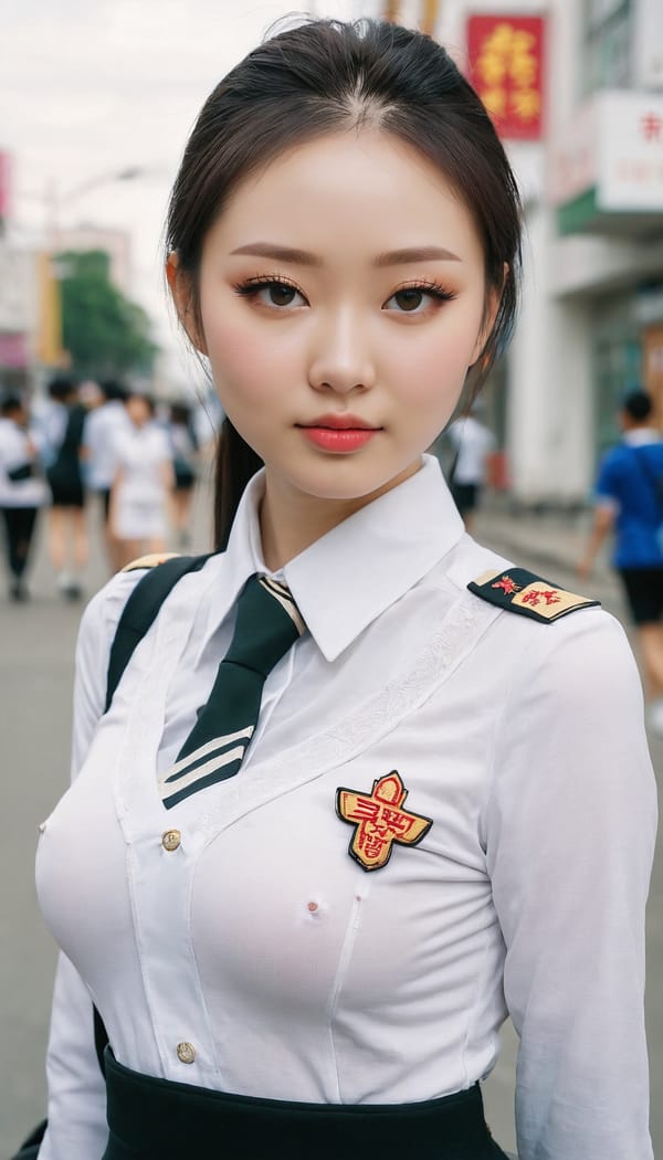 Tags: 21872187, SDXL
{"3": {"inputs": {"seed": 504306352044697, "steps": 64, "cfg": 6.23, "sampler_name": "dpmpp_2m", "scheduler": "karras", "denoise": 1.0, "model": ["27", 0], "positive": ["6", 0], "negative": ["7", 0], "latent_image": ["5", 0]}, "class_type": "KSampler"}, "4": {"inputs": {"ckpt_name": "juggernautxl.safetensors"}, "class_type": "CheckpointLoaderSimple"}, "5": {"inputs": {"width": 768, "height": 1344, "batch_size": 1}, "class_type": "EmptyLatentImage"}, "6": {"inputs": {"text": "27 year old girl, (russian:0.96), (chinese:0.95), (double eyelids:1.10), (pale skin:1.09), (blush:1.06), (slim:0.98), (detailed face:1.11), (seductive facial expression:1.06), (cute:1.07), (sexy lips:1.11), (idol:1.12), (seductive pose:1.08), (eyelashes:0.97), (temptress:1.11), (beautiful eyes:1.06), (perky ass:1.00), (exposed ass:0.98), (looking back:1.01), (sexy ass:1.02), (thigh gap:1.14), (school uniform:1.07), choker, busy street, (skin fuzz:1.07), (RAW:1.05), (portra:1.05), (textured skin:1.09), (candid cinema:1.09), (film:1.08), (detailed skin:1.01), (soft lighting:1.05), (natural looking skin:1.08)", "clip": ["27", 1]}, "class_type": "CLIPTextEncode"}, "7": {"inputs": {"text": "(low resolution:1.07), (worst quality:1.06), (bad hands:1.11), (watermark:1.09), (twisted:1.05), (distorted:1.06), (open mouth:1.14)", "clip": ["27", 1]}, "class_type": "CLIPTextEncode"}, "8": {"inputs": {"samples": ["3", 0], "vae": ["4", 2]}, "class_type": "VAEDecode"}, "25": {"inputs": {"lora_name": "nudify_xl.safetensors", "strength_model": 0.13, "strength_clip": 0.36, "model": ["4", 0], "clip": ["4", 1]}, "class_type": "LoraLoader"}, "26": {"inputs": {"lora_name": "shirtlift_SDXL_v2.safetensors", "strength_model": 0.03, "strength_clip": 0.05, "model": ["25", 0], "clip": ["25", 1]}, "class_type": "LoraLoader"}, "27": {"inputs": {"lora_name": "PerfectEyesXL.safetensors", "strength_model": 0.03, "strength_clip": 0.18, "model": ["26", 0], "clip": ["26", 1]}, "class_type": "LoraLoader"}, "30": {"inputs": {"model_name": "4x_NMKD-Superscale-SP_178000_G.pth"}, "class_type": "UpscaleModelLoader"}, "31": {"inputs": {"upscale_model": ["30", 0], "image": ["8", 0]}, "class_type": "ImageUpscaleWithModel"}, "32": {"inputs": {"upscale_method": "lanczos", "scale_by": 0.5, "image": ["31", 0]}, "class_type": "ImageScaleBy"}, "33": {"inputs": {"pixels": ["32", 0], "vae": ["4", 2]}, "class_type": "VAEEncode"}, "34": {"inputs": {"seed": 504306352044697, "steps": 64, "cfg": 6.23, "sampler_name": "dpmpp_2m", "scheduler": "karras", "denoise": 0.3, "model": ["27", 0], "positive": ["6", 0], "negative": ["7", 0], "latent_image": ["33", 0]}, "class_type": "KSampler"}, "36": {"inputs": {"samples": ["34", 0], "vae": ["4", 2]}, "class_type": "VAEDecode"}, "39": {"inputs": {"filename_prefix": "comfyapi-1727939047749", "images": ["36", 0]}, "class_type": "SaveImage"}}