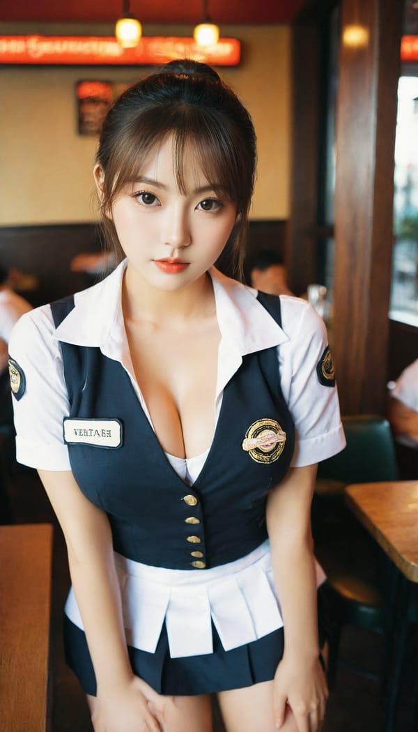 Tags: 21872187, SDXL
{"3": {"inputs": {"seed": 938755042369905, "steps": 64, "cfg": 5.61, "sampler_name": "dpmpp_2m", "scheduler": "karras", "denoise": 1.0, "model": ["27", 0], "positive": ["6", 0], "negative": ["7", 0], "latent_image": ["5", 0]}, "class_type": "KSampler"}, "4": {"inputs": {"ckpt_name": "leosamsHelloworldSDXL_helloworldSDXL32DPO.safetensors"}, "class_type": "CheckpointLoaderSimple"}, "5": {"inputs": {"width": 768, "height": 1344, "batch_size": 1}, "class_type": "EmptyLatentImage"}, "6": {"inputs": {"text": "22 year old girl, (idol:1.00), (eyelashes:0.95), (sexy lips:1.02), (double eyelids:1.08), (seductive pose:0.97), (detailed face:1.10), (beautiful eyes:1.05), (cute:1.00), (slim:0.98), (seductive facial expression:1.11), (in a seductive pose:1.10), (large perky breasts:1.12), (cleavage:0.97), (thigh gap:1.07), (a waitress in uniform:1.14) working at a restaurant, (textured skin:1.02), (portra:1.04), (RAW:1.05), (detailed skin:1.01), (soft lighting:1.04), (film:1.02), (skin fuzz:1.01), (candid cinema:1.06), (natural looking skin:1.00)", "clip": ["27", 1]}, "class_type": "CLIPTextEncode"}, "7": {"inputs": {"text": "(distorted:1.08), (watermark:1.11), (twisted:1.13), (low resolution:1.05), (open mouth:1.14), (worst quality:1.10), (bad hands:1.05)", "clip": ["27", 1]}, "class_type": "CLIPTextEncode"}, "8": {"inputs": {"samples": ["3", 0], "vae": ["4", 2]}, "class_type": "VAEDecode"}, "25": {"inputs": {"lora_name": "nudify_xl.safetensors", "strength_model": 0.2, "strength_clip": 0.03, "model": ["4", 0], "clip": ["4", 1]}, "class_type": "LoraLoader"}, "26": {"inputs": {"lora_name": "shirtlift_SDXL_v2.safetensors", "strength_model": 0.1, "strength_clip": 0.06, "model": ["25", 0], "clip": ["25", 1]}, "class_type": "LoraLoader"}, "27": {"inputs": {"lora_name": "PerfectEyesXL.safetensors", "strength_model": 0.11, "strength_clip": 0.1, "model": ["26", 0], "clip": ["26", 1]}, "class_type": "LoraLoader"}, "30": {"inputs": {"model_name": "4x_NMKD-Superscale-SP_178000_G.pth"}, "class_type": "UpscaleModelLoader"}, "31": {"inputs": {"upscale_model": ["30", 0], "image": ["8", 0]}, "class_type": "ImageUpscaleWithModel"}, "32": {"inputs": {"upscale_method": "lanczos", "scale_by": 0.5, "image": ["31", 0]}, "class_type": "ImageScaleBy"}, "33": {"inputs": {"pixels": ["32", 0], "vae": ["4", 2]}, "class_type": "VAEEncode"}, "34": {"inputs": {"seed": 938755042369905, "steps": 64, "cfg": 5.61, "sampler_name": "dpmpp_2m", "scheduler": "karras", "denoise": 0.3, "model": ["27", 0], "positive": ["6", 0], "negative": ["7", 0], "latent_image": ["33", 0]}, "class_type": "KSampler"}, "36": {"inputs": {"samples": ["34", 0], "vae": ["4", 2]}, "class_type": "VAEDecode"}, "39": {"inputs": {"filename_prefix": "comfyapi-1708063149774", "images": ["36", 0]}, "class_type": "SaveImage"}}