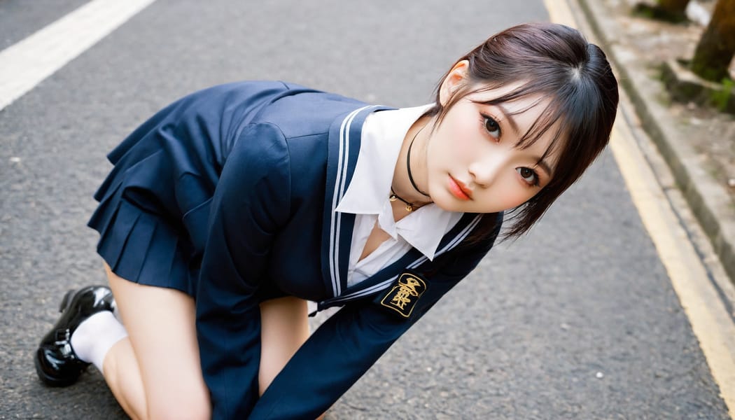 Tags: 21872187, SDXL
{"3": {"inputs": {"seed": 514846974479771, "steps": 64, "cfg": 6.17, "sampler_name": "dpmpp_2m", "scheduler": "karras", "denoise": 1.0, "model": ["27", 0], "positive": ["6", 0], "negative": ["7", 0], "latent_image": ["5", 0]}, "class_type": "KSampler"}, "4": {"inputs": {"ckpt_name": "helloworldxl.safetensors"}, "class_type": "CheckpointLoaderSimple"}, "5": {"inputs": {"width": 1344, "height": 768, "batch_size": 1}, "class_type": "EmptyLatentImage"}, "6": {"inputs": {"text": "25 year old girl, (japanese:1.14), (chinese:1.03), (detailed face:1.04), (seductive pose:1.03), (slim:1.02), (cute:1.02), (temptress:0.98), (beautiful eyes:1.13), (pale skin:0.98), (double eyelids:1.12), (idol:1.06), (seductive facial expression:1.02), (sexy lips:1.01), (blush:1.01), (eyelashes:1.00), (in a seductive pose:1.11), (large perky breasts:1.06), (cleavage:0.96), (thigh gap:0.99), (school uniform:1.05), choker, busy street, (textured skin:1.05), (RAW:1.06), (portra:1.09), (soft lighting:1.09), (candid cinema:1.01), (detailed skin:1.06), (skin fuzz:1.07), (natural looking skin:1.05), (film:1.05)", "clip": ["27", 1]}, "class_type": "CLIPTextEncode"}, "7": {"inputs": {"text": "(distorted:1.12), (twisted:1.05), (low resolution:1.09), (bad hands:1.07), (open mouth:1.14), (watermark:1.08), (worst quality:1.10)", "clip": ["27", 1]}, "class_type": "CLIPTextEncode"}, "8": {"inputs": {"samples": ["3", 0], "vae": ["4", 2]}, "class_type": "VAEDecode"}, "25": {"inputs": {"lora_name": "nudify_xl.safetensors", "strength_model": 0.36, "strength_clip": 0.08, "model": ["4", 0], "clip": ["4", 1]}, "class_type": "LoraLoader"}, "26": {"inputs": {"lora_name": "shirtlift_SDXL_v2.safetensors", "strength_model": 0.15, "strength_clip": 0.14, "model": ["25", 0], "clip": ["25", 1]}, "class_type": "LoraLoader"}, "27": {"inputs": {"lora_name": "PerfectEyesXL.safetensors", "strength_model": 0.16, "strength_clip": 0.02, "model": ["26", 0], "clip": ["26", 1]}, "class_type": "LoraLoader"}, "30": {"inputs": {"model_name": "4x_NMKD-Superscale-SP_178000_G.pth"}, "class_type": "UpscaleModelLoader"}, "31": {"inputs": {"upscale_model": ["30", 0], "image": ["8", 0]}, "class_type": "ImageUpscaleWithModel"}, "32": {"inputs": {"upscale_method": "lanczos", "scale_by": 0.5, "image": ["31", 0]}, "class_type": "ImageScaleBy"}, "33": {"inputs": {"pixels": ["32", 0], "vae": ["4", 2]}, "class_type": "VAEEncode"}, "34": {"inputs": {"seed": 514846974479771, "steps": 64, "cfg": 6.17, "sampler_name": "dpmpp_2m", "scheduler": "karras", "denoise": 0.3, "model": ["27", 0], "positive": ["6", 0], "negative": ["7", 0], "latent_image": ["33", 0]}, "class_type": "KSampler"}, "36": {"inputs": {"samples": ["34", 0], "vae": ["4", 2]}, "class_type": "VAEDecode"}, "39": {"inputs": {"filename_prefix": "comfyapi-1715906117789", "images": ["36", 0]}, "class_type": "SaveImage"}}