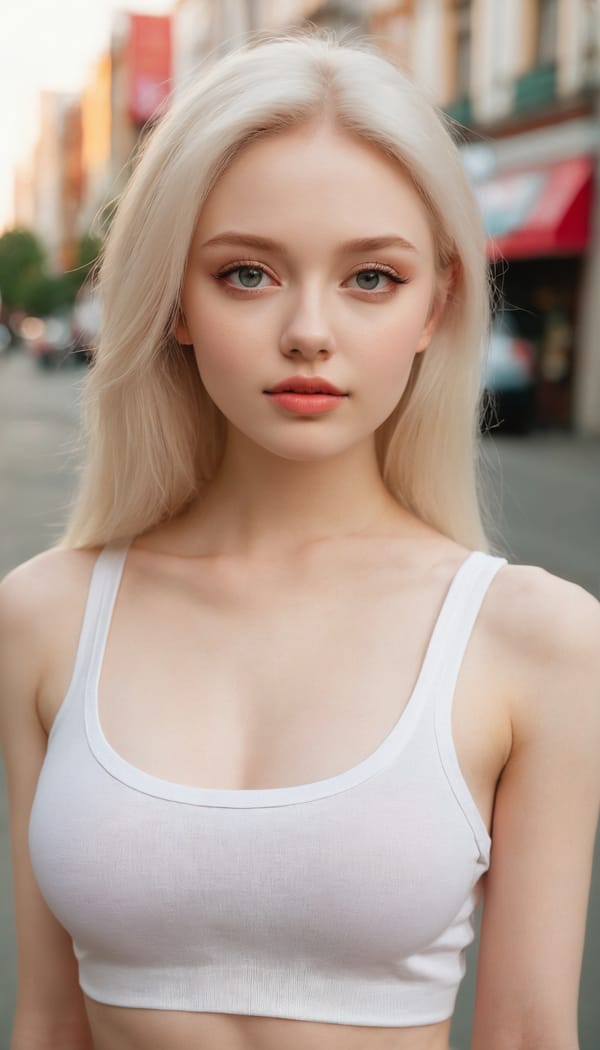 Tags: 21872187, SDXL
{"3": {"inputs": {"seed": 343146202606797, "steps": 32, "cfg": 5.1, "sampler_name": "dpmpp_2m", "scheduler": "karras", "denoise": 1.0, "model": ["27", 0], "positive": ["6", 0], "negative": ["7", 0], "latent_image": ["5", 0]}, "class_type": "KSampler"}, "4": {"inputs": {"ckpt_name": "juggernautxl.safetensors"}, "class_type": "CheckpointLoaderSimple"}, "5": {"inputs": {"width": 768, "height": 1344, "batch_size": 1}, "class_type": "EmptyLatentImage"}, "6": {"inputs": {"text": "22 year old girl, (russian:1.13), (ukrainian:1.03), (pale skin:1.09), (beautiful eyes:1.00), (seductive facial expression:1.06), (temptress:1.04), (sexy lips:1.10), (seductive pose:0.97), (detailed face:1.14), (idol:1.02), (blush:1.10), (eyelashes:1.02), (cute:1.08), (double eyelids:0.96), (slim:1.11), (in a seductive pose:1.06), (large perky breasts:1.05), (cleavage:1.03), (thigh gap:1.13), (white tanktop:1.14), busy street, (RAW:1.07), (detailed skin:1.01), (soft lighting:1.06), (film:1.03), (portra:1.01), (textured skin:1.05), (natural looking skin:1.05), (candid cinema:1.09), (skin fuzz:1.02)", "clip": ["27", 1]}, "class_type": "CLIPTextEncode"}, "7": {"inputs": {"text": "(watermark:1.06), (worst quality:1.08), (distorted:1.07), (bad hands:1.06), (low resolution:1.09), (open mouth:1.08), (twisted:1.07)", "clip": ["27", 1]}, "class_type": "CLIPTextEncode"}, "8": {"inputs": {"samples": ["3", 0], "vae": ["4", 2]}, "class_type": "VAEDecode"}, "25": {"inputs": {"lora_name": "nudify_xl.safetensors", "strength_model": 0.25, "strength_clip": 0.04, "model": ["4", 0], "clip": ["4", 1]}, "class_type": "LoraLoader"}, "26": {"inputs": {"lora_name": "shirtlift_SDXL_v2.safetensors", "strength_model": 0.06, "strength_clip": 0.0, "model": ["25", 0], "clip": ["25", 1]}, "class_type": "LoraLoader"}, "27": {"inputs": {"lora_name": "PerfectEyesXL.safetensors", "strength_model": 0.01, "strength_clip": 0.12, "model": ["26", 0], "clip": ["26", 1]}, "class_type": "LoraLoader"}, "30": {"inputs": {"model_name": "4x_NMKD-Superscale-SP_178000_G.pth"}, "class_type": "UpscaleModelLoader"}, "31": {"inputs": {"upscale_model": ["30", 0], "image": ["8", 0]}, "class_type": "ImageUpscaleWithModel"}, "32": {"inputs": {"upscale_method": "lanczos", "scale_by": 0.5, "image": ["31", 0]}, "class_type": "ImageScaleBy"}, "33": {"inputs": {"pixels": ["32", 0], "vae": ["4", 2]}, "class_type": "VAEEncode"}, "34": {"inputs": {"seed": 343146202606797, "steps": 32, "cfg": 5.1, "sampler_name": "dpmpp_2m", "scheduler": "karras", "denoise": 0.3, "model": ["27", 0], "positive": ["6", 0], "negative": ["7", 0], "latent_image": ["33", 0]}, "class_type": "KSampler"}, "36": {"inputs": {"samples": ["34", 0], "vae": ["4", 2]}, "class_type": "VAEDecode"}, "39": {"inputs": {"filename_prefix": "comfyapi-1714144205171", "images": ["36", 0]}, "class_type": "SaveImage"}}