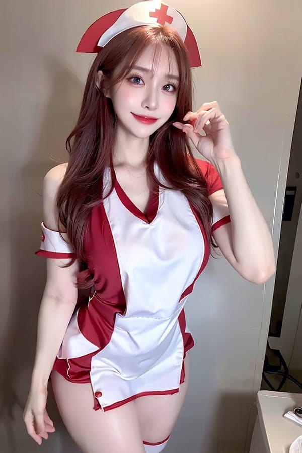 Tags: 21872187
<lora:koreanDollLikeness:0.43>, (nurse outfit:1.12), hospital ward, <lora:skirtlift-v4:0.91 <lora:Addams:0.30>, extremely detailed face, cute, sexy lips, seductive smile, double eyelids, eyelashes, pale skin, perky breasts, full body portrait, textured skin, 4K, RAW, best quality, sharp, tall, (thigh gap:1.13), 1girl, (stunningly attractive:0.92), (dramatic:0.99)
Negative prompt: fat, disfigured, (worst quality:2.13)
Steps: 32, Sampler: DPM++ 2M Karras, CFG scale: 7.06, Seed: 147990532, Size: 512x768, Model hash: fc2511737a, Model: chilloutmix_NiPrunedFp32Fix, Seed resize from: -1x-1, Denoising strength: 0.3, Version: v1.2.1, Hires upscale: 2.0, Hires steps: 16, Hires upscaler: ESRGAN_4x