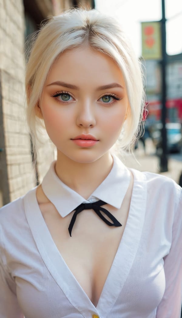 Tags: 21872187, SDXL
{"3": {"inputs": {"seed": 607596047125617, "steps": 32, "cfg": 6.7, "sampler_name": "dpmpp_2m", "scheduler": "karras", "denoise": 1.0, "model": ["27", 0], "positive": ["6", 0], "negative": ["7", 0], "latent_image": ["5", 0]}, "class_type": "KSampler"}, "4": {"inputs": {"ckpt_name": "juggernautxl.safetensors"}, "class_type": "CheckpointLoaderSimple"}, "5": {"inputs": {"width": 768, "height": 1344, "batch_size": 1}, "class_type": "EmptyLatentImage"}, "6": {"inputs": {"text": "23 year old girl, (ukrainian:0.97), (sexy lips:1.09), (seductive facial expression:1.11), (double eyelids:0.98), (temptress:1.05), (eyelashes:1.10), (detailed face:0.98), (seductive pose:1.05), (beautiful eyes:1.12), (pale skin:0.95), (idol:1.08), (cute:0.96), (blush:0.95), (in a seductive pose:1.10), (large perky breasts:0.95), (cleavage:1.05), (thigh gap:0.99), (school uniform:1.07), choker, busy street, (natural looking skin:1.06), (portra:1.07), (textured skin:1.04), (candid cinema:1.08), (skin fuzz:1.00), (soft lighting:1.05), (detailed skin:1.08), (film:1.00), (RAW:1.01)", "clip": ["27", 1]}, "class_type": "CLIPTextEncode"}, "7": {"inputs": {"text": "(low resolution:1.08), (watermark:1.07), (open mouth:1.08), (twisted:1.12), (bad hands:1.11), (worst quality:1.12), (distorted:1.06)", "clip": ["27", 1]}, "class_type": "CLIPTextEncode"}, "8": {"inputs": {"samples": ["3", 0], "vae": ["4", 2]}, "class_type": "VAEDecode"}, "25": {"inputs": {"lora_name": "nudify_xl.safetensors", "strength_model": 0.02, "strength_clip": 0.34, "model": ["4", 0], "clip": ["4", 1]}, "class_type": "LoraLoader"}, "26": {"inputs": {"lora_name": "shirtlift_SDXL_v2.safetensors", "strength_model": 0.04, "strength_clip": 0.1, "model": ["25", 0], "clip": ["25", 1]}, "class_type": "LoraLoader"}, "27": {"inputs": {"lora_name": "PerfectEyesXL.safetensors", "strength_model": 0.17, "strength_clip": 0.07, "model": ["26", 0], "clip": ["26", 1]}, "class_type": "LoraLoader"}, "30": {"inputs": {"model_name": "4x_NMKD-Superscale-SP_178000_G.pth"}, "class_type": "UpscaleModelLoader"}, "31": {"inputs": {"upscale_model": ["30", 0], "image": ["8", 0]}, "class_type": "ImageUpscaleWithModel"}, "32": {"inputs": {"upscale_method": "lanczos", "scale_by": 0.5, "image": ["31", 0]}, "class_type": "ImageScaleBy"}, "33": {"inputs": {"pixels": ["32", 0], "vae": ["4", 2]}, "class_type": "VAEEncode"}, "34": {"inputs": {"seed": 607596047125617, "steps": 32, "cfg": 6.7, "sampler_name": "dpmpp_2m", "scheduler": "karras", "denoise": 0.3, "model": ["27", 0], "positive": ["6", 0], "negative": ["7", 0], "latent_image": ["33", 0]}, "class_type": "KSampler"}, "36": {"inputs": {"samples": ["34", 0], "vae": ["4", 2]}, "class_type": "VAEDecode"}, "39": {"inputs": {"filename_prefix": "comfyapi-1714003628326", "images": ["36", 0]}, "class_type": "SaveImage"}}