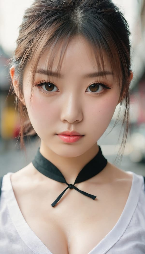 Tags: 21872187, SDXL
{"3": {"inputs": {"seed": 733739277683732, "steps": 32, "cfg": 5.88, "sampler_name": "dpmpp_2m", "scheduler": "karras", "denoise": 1.0, "model": ["27", 0], "positive": ["6", 0], "negative": ["7", 0], "latent_image": ["5", 0]}, "class_type": "KSampler"}, "4": {"inputs": {"ckpt_name": "juggernautxl.safetensors"}, "class_type": "CheckpointLoaderSimple"}, "5": {"inputs": {"width": 768, "height": 1344, "batch_size": 1}, "class_type": "EmptyLatentImage"}, "6": {"inputs": {"text": "21 year old girl, (chinese:0.96), (eyelashes:1.06), (temptress:1.01), (beautiful eyes:1.00), (cute:1.10), (double eyelids:1.10), (sexy lips:1.14), (seductive facial expression:0.98), (idol:1.07), (seductive pose:0.97), (slim:1.01), (pale skin:1.04), (blush:1.04), (detailed face:1.10), (in a seductive pose:1.12), (large perky breasts:1.11), (cleavage:1.13), (thigh gap:0.95), (school uniform:1.00), choker, busy street, (skin fuzz:1.07), (portra:1.01), (detailed skin:1.01), (textured skin:1.02), (RAW:1.09), (soft lighting:1.06), (natural looking skin:1.00), (film:1.04), (candid cinema:1.07)", "clip": ["27", 1]}, "class_type": "CLIPTextEncode"}, "7": {"inputs": {"text": "(twisted:1.13), (worst quality:1.05), (open mouth:1.05), (distorted:1.05), (bad hands:1.13), (low resolution:1.09), (watermark:1.05)", "clip": ["27", 1]}, "class_type": "CLIPTextEncode"}, "8": {"inputs": {"samples": ["3", 0], "vae": ["4", 2]}, "class_type": "VAEDecode"}, "25": {"inputs": {"lora_name": "nudify_xl.safetensors", "strength_model": 0.25, "strength_clip": 0.37, "model": ["4", 0], "clip": ["4", 1]}, "class_type": "LoraLoader"}, "26": {"inputs": {"lora_name": "shirtlift_SDXL_v2.safetensors", "strength_model": 0.04, "strength_clip": 0.11, "model": ["25", 0], "clip": ["25", 1]}, "class_type": "LoraLoader"}, "27": {"inputs": {"lora_name": "PerfectEyesXL.safetensors", "strength_model": 0.16, "strength_clip": 0.17, "model": ["26", 0], "clip": ["26", 1]}, "class_type": "LoraLoader"}, "30": {"inputs": {"model_name": "4x_NMKD-Superscale-SP_178000_G.pth"}, "class_type": "UpscaleModelLoader"}, "31": {"inputs": {"upscale_model": ["30", 0], "image": ["8", 0]}, "class_type": "ImageUpscaleWithModel"}, "32": {"inputs": {"upscale_method": "lanczos", "scale_by": 0.5, "image": ["31", 0]}, "class_type": "ImageScaleBy"}, "33": {"inputs": {"pixels": ["32", 0], "vae": ["4", 2]}, "class_type": "VAEEncode"}, "34": {"inputs": {"seed": 733739277683732, "steps": 32, "cfg": 5.88, "sampler_name": "dpmpp_2m", "scheduler": "karras", "denoise": 0.3, "model": ["27", 0], "positive": ["6", 0], "negative": ["7", 0], "latent_image": ["33", 0]}, "class_type": "KSampler"}, "36": {"inputs": {"samples": ["34", 0], "vae": ["4", 2]}, "class_type": "VAEDecode"}, "39": {"inputs": {"filename_prefix": "comfyapi-1725420514054", "images": ["36", 0]}, "class_type": "SaveImage"}}