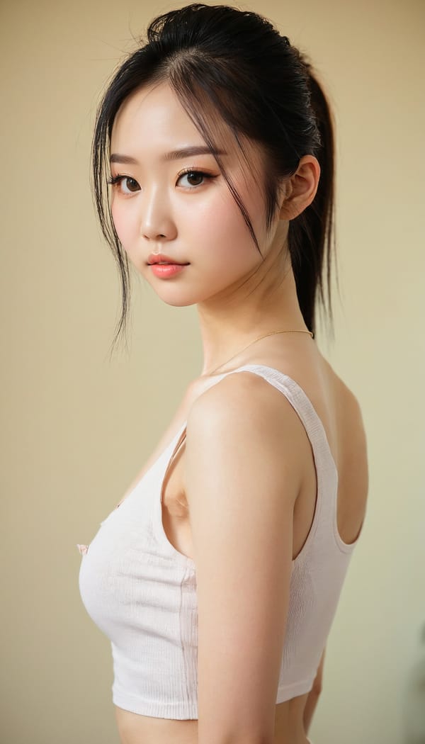 Tags: 21872187, SDXL
{"3": {"inputs": {"seed": 939202657840882, "steps": 32, "cfg": 7.63, "sampler_name": "dpmpp_2m", "scheduler": "karras", "denoise": 1.0, "model": ["27", 0], "positive": ["6", 0], "negative": ["7", 0], "latent_image": ["5", 0]}, "class_type": "KSampler"}, "4": {"inputs": {"ckpt_name": "juggernautxl.safetensors"}, "class_type": "CheckpointLoaderSimple"}, "5": {"inputs": {"width": 768, "height": 1344, "batch_size": 1}, "class_type": "EmptyLatentImage"}, "6": {"inputs": {"text": "18 year old girl, (chinese:1.14), (seductive facial expression:1.07), (temptress:1.10), (slim:1.09), (detailed face:1.10), (eyelashes:1.10), (pale skin:1.05), (double eyelids:1.07), (seductive pose:1.09), (cute:1.08), (idol:1.10), (beautiful eyes:0.97), (sexy lips:1.00), (blush:1.05), (on all fours:1.04), (spreading ass cheeks:1.06), (from behind:1.06), (backboob:0.96), (white tanktop:1.06), busy street, (natural looking skin:1.02), (RAW:1.03), (candid cinema:1.04), (textured skin:1.09), (skin fuzz:1.05), (detailed skin:1.02), (portra:1.02), (soft lighting:1.07)", "clip": ["27", 1]}, "class_type": "CLIPTextEncode"}, "7": {"inputs": {"text": "(low resolution:1.05), (distorted:1.13), (watermark:1.09), (twisted:1.14), (bad hands:1.09), (open mouth:1.10), (worst quality:1.12)", "clip": ["27", 1]}, "class_type": "CLIPTextEncode"}, "8": {"inputs": {"samples": ["3", 0], "vae": ["4", 2]}, "class_type": "VAEDecode"}, "25": {"inputs": {"lora_name": "nudify_xl.safetensors", "strength_model": 0.25, "strength_clip": 0.3, "model": ["4", 0], "clip": ["4", 1]}, "class_type": "LoraLoader"}, "26": {"inputs": {"lora_name": "shirtlift_SDXL_v2.safetensors", "strength_model": 0.06, "strength_clip": 0.17, "model": ["25", 0], "clip": ["25", 1]}, "class_type": "LoraLoader"}, "27": {"inputs": {"lora_name": "PerfectEyesXL.safetensors", "strength_model": 0.16, "strength_clip": 0.11, "model": ["26", 0], "clip": ["26", 1]}, "class_type": "LoraLoader"}, "30": {"inputs": {"model_name": "4x_NMKD-Superscale-SP_178000_G.pth"}, "class_type": "UpscaleModelLoader"}, "31": {"inputs": {"upscale_model": ["30", 0], "image": ["8", 0]}, "class_type": "ImageUpscaleWithModel"}, "32": {"inputs": {"upscale_method": "lanczos", "scale_by": 0.5, "image": ["31", 0]}, "class_type": "ImageScaleBy"}, "33": {"inputs": {"pixels": ["32", 0], "vae": ["4", 2]}, "class_type": "VAEEncode"}, "34": {"inputs": {"seed": 939202657840882, "steps": 32, "cfg": 7.63, "sampler_name": "dpmpp_2m", "scheduler": "karras", "denoise": 0.3, "model": ["27", 0], "positive": ["6", 0], "negative": ["7", 0], "latent_image": ["33", 0]}, "class_type": "KSampler"}, "36": {"inputs": {"samples": ["34", 0], "vae": ["4", 2]}, "class_type": "VAEDecode"}, "39": {"inputs": {"filename_prefix": "comfyapi-1726464368506", "images": ["36", 0]}, "class_type": "SaveImage"}}