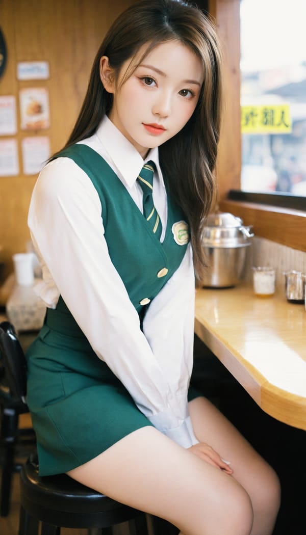 Tags: 21872187, SDXL
{"3": {"inputs": {"seed": 945313326179798, "steps": 32, "cfg": 6.3, "sampler_name": "dpmpp_2m", "scheduler": "karras", "denoise": 1.0, "model": ["27", 0], "positive": ["6", 0], "negative": ["7", 0], "latent_image": ["5", 0]}, "class_type": "KSampler"}, "4": {"inputs": {"ckpt_name": "leosamsHelloworldSDXL_helloworldSDXL32DPO.safetensors"}, "class_type": "CheckpointLoaderSimple"}, "5": {"inputs": {"width": 768, "height": 1344, "batch_size": 1}, "class_type": "EmptyLatentImage"}, "6": {"inputs": {"text": "23 year old girl, (japanese:1.11), (irish:1.06), (beautiful eyes:1.09), (detailed face:1.05), (temptress:1.10), (double eyelids:1.14), (pale skin:1.13), (sexy lips:1.12), (eyelashes:0.97), (seductive pose:0.97), (seductive facial expression:1.10), (idol:1.05), (cute:1.07), (slim:1.02), (perky ass:1.00), (exposed ass:1.11), (looking back:0.96), (sexy ass:1.09), (thigh gap:0.97), (a waitress in uniform:1.03) working at a restaurant, (natural looking skin:1.05), (skin fuzz:1.08), (textured skin:1.04), (soft lighting:1.02), (portra:1.03), (candid cinema:1.06), (film:1.00), (RAW:1.03), (detailed skin:1.04)", "clip": ["27", 1]}, "class_type": "CLIPTextEncode"}, "7": {"inputs": {"text": "(distorted:1.08), (low resolution:1.09), (twisted:1.10), (watermark:1.13), (open mouth:1.13), (bad hands:1.11)", "clip": ["27", 1]}, "class_type": "CLIPTextEncode"}, "8": {"inputs": {"samples": ["3", 0], "vae": ["4", 2]}, "class_type": "VAEDecode"}, "25": {"inputs": {"lora_name": "nudify_xl.safetensors", "strength_model": 0.04, "strength_clip": 0.25, "model": ["4", 0], "clip": ["4", 1]}, "class_type": "LoraLoader"}, "26": {"inputs": {"lora_name": "shirtlift_SDXL_v2.safetensors", "strength_model": 0.14, "strength_clip": 0.0, "model": ["25", 0], "clip": ["25", 1]}, "class_type": "LoraLoader"}, "27": {"inputs": {"lora_name": "PerfectEyesXL.safetensors", "strength_model": 0.0, "strength_clip": 0.16, "model": ["26", 0], "clip": ["26", 1]}, "class_type": "LoraLoader"}, "30": {"inputs": {"model_name": "4x_NMKD-Superscale-SP_178000_G.pth"}, "class_type": "UpscaleModelLoader"}, "31": {"inputs": {"upscale_model": ["30", 0], "image": ["8", 0]}, "class_type": "ImageUpscaleWithModel"}, "32": {"inputs": {"upscale_method": "lanczos", "scale_by": 0.5, "image": ["31", 0]}, "class_type": "ImageScaleBy"}, "33": {"inputs": {"pixels": ["32", 0], "vae": ["4", 2]}, "class_type": "VAEEncode"}, "34": {"inputs": {"seed": 945313326179798, "steps": 32, "cfg": 6.3, "sampler_name": "dpmpp_2m", "scheduler": "karras", "denoise": 0.3, "model": ["27", 0], "positive": ["6", 0], "negative": ["7", 0], "latent_image": ["33", 0]}, "class_type": "KSampler"}, "36": {"inputs": {"samples": ["34", 0], "vae": ["4", 2]}, "class_type": "VAEDecode"}, "39": {"inputs": {"filename_prefix": "comfyapi-1708144286008", "images": ["36", 0]}, "class_type": "SaveImage"}}