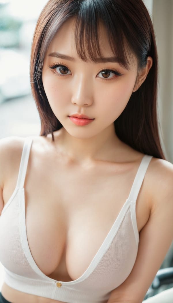 Tags: 21872187, SDXL
{"3": {"inputs": {"seed": 689454533487727, "steps": 64, "cfg": 6.06, "sampler_name": "dpmpp_2m", "scheduler": "karras", "denoise": 1.0, "model": ["27", 0], "positive": ["6", 0], "negative": ["7", 0], "latent_image": ["5", 0]}, "class_type": "KSampler"}, "4": {"inputs": {"ckpt_name": "juggernautxl.safetensors"}, "class_type": "CheckpointLoaderSimple"}, "5": {"inputs": {"width": 768, "height": 1344, "batch_size": 1}, "class_type": "EmptyLatentImage"}, "6": {"inputs": {"text": "21 year old girl, (taiwanese:1.09), (irish:0.97), (japanese:1.02), (seductive facial expression:0.97), (detailed face:1.02), (pale skin:1.06), (double eyelids:1.12), (blush:1.02), (idol:1.00), (temptress:0.96), (eyelashes:1.00), (sexy lips:1.14), (seductive pose:1.02), (slim:1.10), (beautiful eyes:1.10), (in a seductive pose:1.09), (large perky breasts:1.00), (cleavage:0.99), (thigh gap:1.10), (white tanktop:1.13), busy street, (soft lighting:1.04), (RAW:1.03), (portra:1.04), (natural looking skin:1.03), (textured skin:1.07), (candid cinema:1.03), (detailed skin:1.02), (film:1.01), (skin fuzz:1.03)", "clip": ["27", 1]}, "class_type": "CLIPTextEncode"}, "7": {"inputs": {"text": "(watermark:1.14), (low resolution:1.05), (worst quality:1.11), (bad hands:1.09), (open mouth:1.08), (twisted:1.09), (distorted:1.14)", "clip": ["27", 1]}, "class_type": "CLIPTextEncode"}, "8": {"inputs": {"samples": ["3", 0], "vae": ["4", 2]}, "class_type": "VAEDecode"}, "25": {"inputs": {"lora_name": "nudify_xl.safetensors", "strength_model": 0.21, "strength_clip": 0.29, "model": ["4", 0], "clip": ["4", 1]}, "class_type": "LoraLoader"}, "26": {"inputs": {"lora_name": "shirtlift_SDXL_v2.safetensors", "strength_model": 0.03, "strength_clip": 0.01, "model": ["25", 0], "clip": ["25", 1]}, "class_type": "LoraLoader"}, "27": {"inputs": {"lora_name": "PerfectEyesXL.safetensors", "strength_model": 0.16, "strength_clip": 0.17, "model": ["26", 0], "clip": ["26", 1]}, "class_type": "LoraLoader"}, "30": {"inputs": {"model_name": "4x_NMKD-Superscale-SP_178000_G.pth"}, "class_type": "UpscaleModelLoader"}, "31": {"inputs": {"upscale_model": ["30", 0], "image": ["8", 0]}, "class_type": "ImageUpscaleWithModel"}, "32": {"inputs": {"upscale_method": "lanczos", "scale_by": 0.5, "image": ["31", 0]}, "class_type": "ImageScaleBy"}, "33": {"inputs": {"pixels": ["32", 0], "vae": ["4", 2]}, "class_type": "VAEEncode"}, "34": {"inputs": {"seed": 689454533487727, "steps": 64, "cfg": 6.06, "sampler_name": "dpmpp_2m", "scheduler": "karras", "denoise": 0.3, "model": ["27", 0], "positive": ["6", 0], "negative": ["7", 0], "latent_image": ["33", 0]}, "class_type": "KSampler"}, "36": {"inputs": {"samples": ["34", 0], "vae": ["4", 2]}, "class_type": "VAEDecode"}, "39": {"inputs": {"filename_prefix": "comfyapi-1732180113504", "images": ["36", 0]}, "class_type": "SaveImage"}}