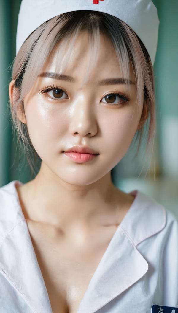 Tags: 21872187, SDXL
{"3": {"inputs": {"seed": 967731206054658, "steps": 64, "cfg": 7.4, "sampler_name": "dpmpp_2m", "scheduler": "karras", "denoise": 1.0, "model": ["27", 0], "positive": ["6", 0], "negative": ["7", 0], "latent_image": ["5", 0]}, "class_type": "KSampler"}, "4": {"inputs": {"ckpt_name": "juggernautxl.safetensors"}, "class_type": "CheckpointLoaderSimple"}, "5": {"inputs": {"width": 768, "height": 1344, "batch_size": 1}, "class_type": "EmptyLatentImage"}, "6": {"inputs": {"text": "19 year old girl, (taiwanese:0.96), (japanese:1.07), (ukrainian:1.11), (idol:1.00), (detailed face:1.00), (beautiful eyes:0.99), (double eyelids:1.10), (slim:0.98), (eyelashes:1.08), (seductive pose:1.07), (pale skin:1.03), (blush:1.10), (sexy lips:1.00), (cute:0.98), (seductive facial expression:1.11), (on all fours:1.07), (spreading ass cheeks:1.02), (from behind:1.13), (backboob:1.04), (nurse in uniform:1.05) working in a hospital ward, (natural looking skin:1.08), (textured skin:1.07), (skin fuzz:1.00), (film:1.07), (detailed skin:1.03), (RAW:1.06), (soft lighting:1.01), (portra:1.02), (candid cinema:1.04)", "clip": ["27", 1]}, "class_type": "CLIPTextEncode"}, "7": {"inputs": {"text": "(worst quality:1.05), (bad hands:1.12), (watermark:1.14), (low resolution:1.07), (open mouth:1.06), (twisted:1.08)", "clip": ["27", 1]}, "class_type": "CLIPTextEncode"}, "8": {"inputs": {"samples": ["3", 0], "vae": ["4", 2]}, "class_type": "VAEDecode"}, "25": {"inputs": {"lora_name": "nudify_xl.safetensors", "strength_model": 0.28, "strength_clip": 0.11, "model": ["4", 0], "clip": ["4", 1]}, "class_type": "LoraLoader"}, "26": {"inputs": {"lora_name": "shirtlift_SDXL_v2.safetensors", "strength_model": 0.08, "strength_clip": 0.03, "model": ["25", 0], "clip": ["25", 1]}, "class_type": "LoraLoader"}, "27": {"inputs": {"lora_name": "PerfectEyesXL.safetensors", "strength_model": 0.03, "strength_clip": 0.05, "model": ["26", 0], "clip": ["26", 1]}, "class_type": "LoraLoader"}, "30": {"inputs": {"model_name": "4x_NMKD-Superscale-SP_178000_G.pth"}, "class_type": "UpscaleModelLoader"}, "31": {"inputs": {"upscale_model": ["30", 0], "image": ["8", 0]}, "class_type": "ImageUpscaleWithModel"}, "32": {"inputs": {"upscale_method": "lanczos", "scale_by": 0.5, "image": ["31", 0]}, "class_type": "ImageScaleBy"}, "33": {"inputs": {"pixels": ["32", 0], "vae": ["4", 2]}, "class_type": "VAEEncode"}, "34": {"inputs": {"seed": 967731206054658, "steps": 64, "cfg": 7.4, "sampler_name": "dpmpp_2m", "scheduler": "karras", "denoise": 0.3, "model": ["27", 0], "positive": ["6", 0], "negative": ["7", 0], "latent_image": ["33", 0]}, "class_type": "KSampler"}, "36": {"inputs": {"samples": ["34", 0], "vae": ["4", 2]}, "class_type": "VAEDecode"}, "39": {"inputs": {"filename_prefix": "comfyapi-1734221249423", "images": ["36", 0]}, "class_type": "SaveImage"}}