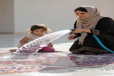 نمونه کار قالیشویی سهند - شستشوی عمیق آبی فرش