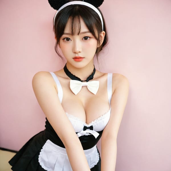 Tags: 21872187, SDXL
{"3": {"inputs": {"seed": 932312467060678, "steps": 32, "cfg": 5.98, "sampler_name": "dpmpp_2m", "scheduler": "karras", "denoise": 1.0, "model": ["27", 0], "positive": ["6", 0], "negative": ["7", 0], "latent_image": ["5", 0]}, "class_type": "KSampler"}, "4": {"inputs": {"ckpt_name": "leosamsHelloworldSDXL_helloworldSDXL32DPO.safetensors"}, "class_type": "CheckpointLoaderSimple"}, "5": {"inputs": {"width": 1024, "height": 1024, "batch_size": 1}, "class_type": "EmptyLatentImage"}, "6": {"inputs": {"text": "24 year old girl, (korean:1.12), (seductive pose:1.01), (idol:1.01), (double eyelids:0.95), (blush:1.12), (temptress:0.96), (sexy lips:1.08), (beautiful eyes:1.07), (slim:1.05), (pale skin:1.04), (detailed face:1.11), (cute:1.04), (seductive facial expression:1.02), (eyelashes:1.00), (in a seductive pose:1.09), (large perky breasts:1.04), (cleavage:1.00), (thigh gap:1.00), in a (skimpy maid costume:0.97) working at a maid cafe, choker, bowtie, headband, pleated skirt, (film:1.02), (natural looking skin:1.01), (portra:1.03), (textured skin:1.01), (soft lighting:1.07), (RAW:1.00), (detailed skin:1.01), (skin fuzz:1.06), (candid cinema:1.06)", "clip": ["27", 1]}, "class_type": "CLIPTextEncode"}, "7": {"inputs": {"text": "(watermark:1.10), (distorted:1.14), (worst quality:1.14), (bad hands:1.13), (low resolution:1.13), (twisted:1.06), (open mouth:1.10)", "clip": ["27", 1]}, "class_type": "CLIPTextEncode"}, "8": {"inputs": {"samples": ["3", 0], "vae": ["4", 2]}, "class_type": "VAEDecode"}, "25": {"inputs": {"lora_name": "nudify_xl.safetensors", "strength_model": 0.25, "strength_clip": 0.15, "model": ["4", 0], "clip": ["4", 1]}, "class_type": "LoraLoader"}, "26": {"inputs": {"lora_name": "shirtlift_SDXL_v2.safetensors", "strength_model": 0.17, "strength_clip": 0.06, "model": ["25", 0], "clip": ["25", 1]}, "class_type": "LoraLoader"}, "27": {"inputs": {"lora_name": "PerfectEyesXL.safetensors", "strength_model": 0.18, "strength_clip": 0.04, "model": ["26", 0], "clip": ["26", 1]}, "class_type": "LoraLoader"}, "30": {"inputs": {"model_name": "4x_NMKD-Superscale-SP_178000_G.pth"}, "class_type": "UpscaleModelLoader"}, "31": {"inputs": {"upscale_model": ["30", 0], "image": ["8", 0]}, "class_type": "ImageUpscaleWithModel"}, "32": {"inputs": {"upscale_method": "lanczos", "scale_by": 0.5, "image": ["31", 0]}, "class_type": "ImageScaleBy"}, "33": {"inputs": {"pixels": ["32", 0], "vae": ["4", 2]}, "class_type": "VAEEncode"}, "34": {"inputs": {"seed": 932312467060678, "steps": 32, "cfg": 5.98, "sampler_name": "dpmpp_2m", "scheduler": "karras", "denoise": 0.3, "model": ["27", 0], "positive": ["6", 0], "negative": ["7", 0], "latent_image": ["33", 0]}, "class_type": "KSampler"}, "36": {"inputs": {"samples": ["34", 0], "vae": ["4", 2]}, "class_type": "VAEDecode"}, "39": {"inputs": {"filename_prefix": "comfyapi-1707525034630", "images": ["36", 0]}, "class_type": "SaveImage"}}