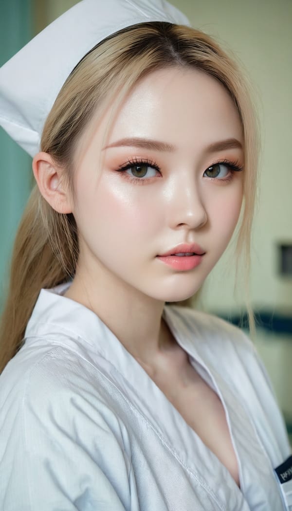 Tags: 21872187, SDXL
{"3": {"inputs": {"seed": 546617351590592, "steps": 64, "cfg": 6.8, "sampler_name": "dpmpp_2m", "scheduler": "karras", "denoise": 1.0, "model": ["27", 0], "positive": ["6", 0], "negative": ["7", 0], "latent_image": ["5", 0]}, "class_type": "KSampler"}, "4": {"inputs": {"ckpt_name": "juggernautxl.safetensors"}, "class_type": "CheckpointLoaderSimple"}, "5": {"inputs": {"width": 768, "height": 1344, "batch_size": 1}, "class_type": "EmptyLatentImage"}, "6": {"inputs": {"text": "19 year old girl, (pale skin:0.95), (sexy lips:0.95), (idol:1.10), (blush:1.13), (double eyelids:1.10), (seductive facial expression:0.96), (seductive pose:0.98), (detailed face:1.00), (slim:1.01), (cute:1.11), (eyelashes:0.95), (beautiful eyes:1.11), (temptress:1.00), (in a seductive pose:1.07), (large perky breasts:0.99), (cleavage:0.96), (thigh gap:1.00), (nurse in uniform:1.01) working in a hospital ward, (detailed skin:1.01), (portra:1.05), (skin fuzz:1.00), (soft lighting:1.01), (RAW:1.08), (natural looking skin:1.04), (textured skin:1.04), (candid cinema:1.05), (film:1.07)", "clip": ["27", 1]}, "class_type": "CLIPTextEncode"}, "7": {"inputs": {"text": "(distorted:1.07), (worst quality:1.12), (bad hands:1.07), (twisted:1.11), (watermark:1.12), (low resolution:1.09), (open mouth:1.09)", "clip": ["27", 1]}, "class_type": "CLIPTextEncode"}, "8": {"inputs": {"samples": ["3", 0], "vae": ["4", 2]}, "class_type": "VAEDecode"}, "25": {"inputs": {"lora_name": "nudify_xl.safetensors", "strength_model": 0.33, "strength_clip": 0.08, "model": ["4", 0], "clip": ["4", 1]}, "class_type": "LoraLoader"}, "26": {"inputs": {"lora_name": "shirtlift_SDXL_v2.safetensors", "strength_model": 0.13, "strength_clip": 0.05, "model": ["25", 0], "clip": ["25", 1]}, "class_type": "LoraLoader"}, "27": {"inputs": {"lora_name": "PerfectEyesXL.safetensors", "strength_model": 0.09, "strength_clip": 0.17, "model": ["26", 0], "clip": ["26", 1]}, "class_type": "LoraLoader"}, "30": {"inputs": {"model_name": "4x_NMKD-Superscale-SP_178000_G.pth"}, "class_type": "UpscaleModelLoader"}, "31": {"inputs": {"upscale_model": ["30", 0], "image": ["8", 0]}, "class_type": "ImageUpscaleWithModel"}, "32": {"inputs": {"upscale_method": "lanczos", "scale_by": 0.5, "image": ["31", 0]}, "class_type": "ImageScaleBy"}, "33": {"inputs": {"pixels": ["32", 0], "vae": ["4", 2]}, "class_type": "VAEEncode"}, "34": {"inputs": {"seed": 546617351590592, "steps": 64, "cfg": 6.8, "sampler_name": "dpmpp_2m", "scheduler": "karras", "denoise": 0.3, "model": ["27", 0], "positive": ["6", 0], "negative": ["7", 0], "latent_image": ["33", 0]}, "class_type": "KSampler"}, "36": {"inputs": {"samples": ["34", 0], "vae": ["4", 2]}, "class_type": "VAEDecode"}, "39": {"inputs": {"filename_prefix": "comfyapi-1713900028473", "images": ["36", 0]}, "class_type": "SaveImage"}}