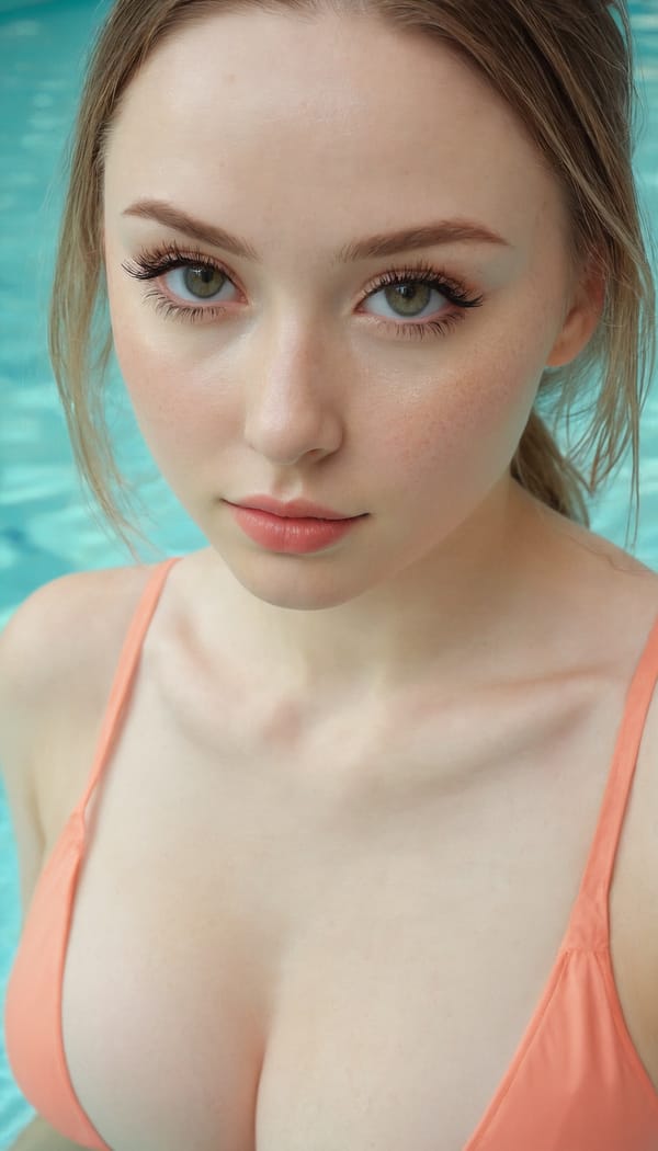 Tags: 21872187, SDXL
{"3": {"inputs": {"seed": 159495700585563, "steps": 64, "cfg": 5.04, "sampler_name": "dpmpp_2m", "scheduler": "karras", "denoise": 1.0, "model": ["27", 0], "positive": ["6", 0], "negative": ["7", 0], "latent_image": ["5", 0]}, "class_type": "KSampler"}, "4": {"inputs": {"ckpt_name": "juggernautxl.safetensors"}, "class_type": "CheckpointLoaderSimple"}, "5": {"inputs": {"width": 768, "height": 1344, "batch_size": 1}, "class_type": "EmptyLatentImage"}, "6": {"inputs": {"text": "26 year old girl, (irish:1.07), (ukrainian:0.99), (eyelashes:1.13), (seductive facial expression:1.01), (temptress:1.09), (cute:1.03), (detailed face:1.13), (sexy lips:1.11), (pale skin:0.99), (double eyelids:0.98), (seductive pose:1.09), (blush:1.13), (slim:0.95), (beautiful eyes:1.10), (in a seductive pose:1.08), (large perky breasts:1.02), (cleavage:1.06), (thigh gap:1.13), (in a swimsuit:1.14) at a pool, (RAW:1.01), (candid cinema:1.08), (natural looking skin:1.02), (detailed skin:1.09), (skin fuzz:1.09), (textured skin:1.06), (portra:1.03), (film:1.00), (soft lighting:1.06)", "clip": ["27", 1]}, "class_type": "CLIPTextEncode"}, "7": {"inputs": {"text": "(low resolution:1.09), (twisted:1.13), (bad hands:1.12), (watermark:1.12), (open mouth:1.09), (distorted:1.11), (worst quality:1.12)", "clip": ["27", 1]}, "class_type": "CLIPTextEncode"}, "8": {"inputs": {"samples": ["3", 0], "vae": ["4", 2]}, "class_type": "VAEDecode"}, "25": {"inputs": {"lora_name": "nudify_xl.safetensors", "strength_model": 0.29, "strength_clip": 0.09, "model": ["4", 0], "clip": ["4", 1]}, "class_type": "LoraLoader"}, "26": {"inputs": {"lora_name": "shirtlift_SDXL_v2.safetensors", "strength_model": 0.05, "strength_clip": 0.1, "model": ["25", 0], "clip": ["25", 1]}, "class_type": "LoraLoader"}, "27": {"inputs": {"lora_name": "PerfectEyesXL.safetensors", "strength_model": 0.1, "strength_clip": 0.15, "model": ["26", 0], "clip": ["26", 1]}, "class_type": "LoraLoader"}, "30": {"inputs": {"model_name": "4x_NMKD-Superscale-SP_178000_G.pth"}, "class_type": "UpscaleModelLoader"}, "31": {"inputs": {"upscale_model": ["30", 0], "image": ["8", 0]}, "class_type": "ImageUpscaleWithModel"}, "32": {"inputs": {"upscale_method": "lanczos", "scale_by": 0.5, "image": ["31", 0]}, "class_type": "ImageScaleBy"}, "33": {"inputs": {"pixels": ["32", 0], "vae": ["4", 2]}, "class_type": "VAEEncode"}, "34": {"inputs": {"seed": 159495700585563, "steps": 64, "cfg": 5.04, "sampler_name": "dpmpp_2m", "scheduler": "karras", "denoise": 0.3, "model": ["27", 0], "positive": ["6", 0], "negative": ["7", 0], "latent_image": ["33", 0]}, "class_type": "KSampler"}, "36": {"inputs": {"samples": ["34", 0], "vae": ["4", 2]}, "class_type": "VAEDecode"}, "39": {"inputs": {"filename_prefix": "comfyapi-1715947473654", "images": ["36", 0]}, "class_type": "SaveImage"}}