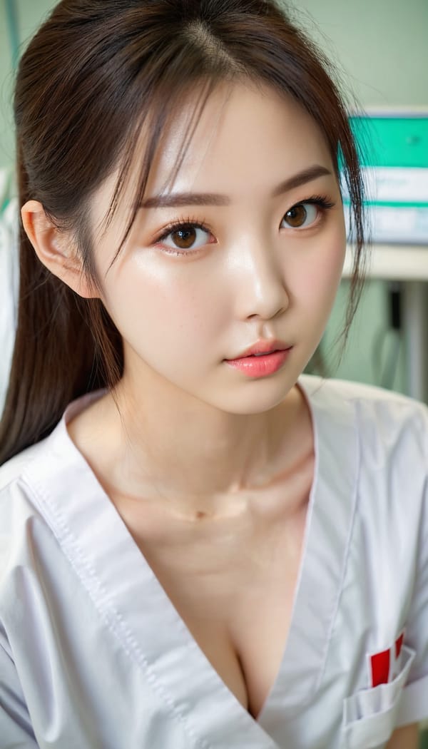 Tags: 21872187, SDXL
{"3": {"inputs": {"seed": 718364876014820, "steps": 64, "cfg": 7.54, "sampler_name": "dpmpp_2m", "scheduler": "karras", "denoise": 1.0, "model": ["27", 0], "positive": ["6", 0], "negative": ["7", 0], "latent_image": ["5", 0]}, "class_type": "KSampler"}, "4": {"inputs": {"ckpt_name": "juggernautxl.safetensors"}, "class_type": "CheckpointLoaderSimple"}, "5": {"inputs": {"width": 768, "height": 1344, "batch_size": 1}, "class_type": "EmptyLatentImage"}, "6": {"inputs": {"text": "23 year old girl, (japanese:1.00), (korean:1.13), (ukrainian:1.12), (temptress:1.00), (beautiful eyes:0.97), (seductive facial expression:1.13), (idol:1.03), (seductive pose:1.00), (pale skin:0.96), (slim:1.10), (sexy lips:1.04), (cute:1.03), (double eyelids:1.03), (eyelashes:1.00), (detailed face:1.12), (on all fours:1.12), (spreading ass cheeks:0.95), (from behind:1.03), (backboob:1.07), (nurse in uniform:1.12) working in a hospital ward, (film:1.09), (portra:1.07), (natural looking skin:1.03), (skin fuzz:1.02), (candid cinema:1.02), (textured skin:1.02), (RAW:1.09), (detailed skin:1.06), (soft lighting:1.04)", "clip": ["27", 1]}, "class_type": "CLIPTextEncode"}, "7": {"inputs": {"text": "(twisted:1.05), (low resolution:1.13), (watermark:1.10), (distorted:1.07), (bad hands:1.12), (worst quality:1.07), (open mouth:1.10)", "clip": ["27", 1]}, "class_type": "CLIPTextEncode"}, "8": {"inputs": {"samples": ["3", 0], "vae": ["4", 2]}, "class_type": "VAEDecode"}, "25": {"inputs": {"lora_name": "nudify_xl.safetensors", "strength_model": 0.25, "strength_clip": 0.12, "model": ["4", 0], "clip": ["4", 1]}, "class_type": "LoraLoader"}, "26": {"inputs": {"lora_name": "shirtlift_SDXL_v2.safetensors", "strength_model": 0.19, "strength_clip": 0.01, "model": ["25", 0], "clip": ["25", 1]}, "class_type": "LoraLoader"}, "27": {"inputs": {"lora_name": "PerfectEyesXL.safetensors", "strength_model": 0.15, "strength_clip": 0.12, "model": ["26", 0], "clip": ["26", 1]}, "class_type": "LoraLoader"}, "30": {"inputs": {"model_name": "4x_NMKD-Superscale-SP_178000_G.pth"}, "class_type": "UpscaleModelLoader"}, "31": {"inputs": {"upscale_model": ["30", 0], "image": ["8", 0]}, "class_type": "ImageUpscaleWithModel"}, "32": {"inputs": {"upscale_method": "lanczos", "scale_by": 0.5, "image": ["31", 0]}, "class_type": "ImageScaleBy"}, "33": {"inputs": {"pixels": ["32", 0], "vae": ["4", 2]}, "class_type": "VAEEncode"}, "34": {"inputs": {"seed": 718364876014820, "steps": 64, "cfg": 7.54, "sampler_name": "dpmpp_2m", "scheduler": "karras", "denoise": 0.3, "model": ["27", 0], "positive": ["6", 0], "negative": ["7", 0], "latent_image": ["33", 0]}, "class_type": "KSampler"}, "36": {"inputs": {"samples": ["34", 0], "vae": ["4", 2]}, "class_type": "VAEDecode"}, "39": {"inputs": {"filename_prefix": "comfyapi-1726866234982", "images": ["36", 0]}, "class_type": "SaveImage"}}