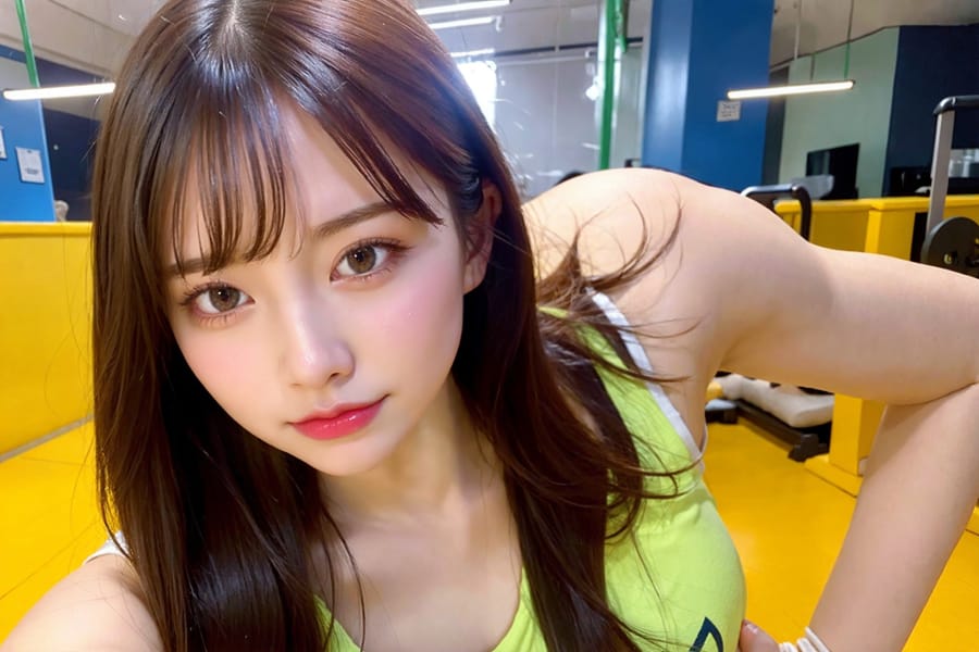 Tags: 21872187
<lora:JapaneseDollLikeness_v15:0.70>, <lora:koreanDollLikeness:0.50>, (russian:1.04), (ukrainian:0.99), (gym outfit:0.93), gym, (seductive pose:1.07), extremely detailed eyes, extremely detailed face, cute, (photorealistic:1.02), sexy lips, seductive smile, double eyelids, eyelashes, pale skin, perky breasts, textured skin, 4K, RAW, sharp, hyper realistic, (long slim legs:0.95), (thigh gap:0.90), delicate and beautiful girl, 1girl, solo, (stunningly attractive:0.95)
Negative prompt: drawings, sketches, anime, black and white, fat, disfigured, (worst quality:1.97)
Steps: 48, Sampler: DPM++ 2M Karras, CFG scale: 6.63, Seed: 3521080842, Size: 768x512, Model hash: fc2511737a, Model: chilloutmix_NiPrunedFp32Fix, Seed resize from: -1x-1, Denoising strength: 0.4, Version: v1.2.1, Hires upscale: 3.0, Hires steps: 16, Hires upscaler: ESRGAN_4x