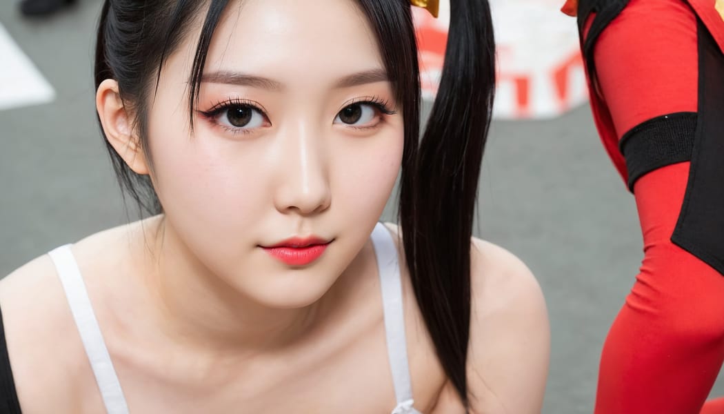 Tags: 21872187, SDXL
{"3": {"inputs": {"seed": 149833928467297, "steps": 32, "cfg": 6.71, "sampler_name": "dpmpp_2m", "scheduler": "karras", "denoise": 1.0, "model": ["27", 0], "positive": ["6", 0], "negative": ["7", 0], "latent_image": ["5", 0]}, "class_type": "KSampler"}, "4": {"inputs": {"ckpt_name": "juggernautXL_v8Rundiffusion.safetensors"}, "class_type": "CheckpointLoaderSimple"}, "5": {"inputs": {"width": 1344, "height": 768, "batch_size": 1}, "class_type": "EmptyLatentImage"}, "6": {"inputs": {"text": "24 year old girl, (taiwanese:0.97), (chinese:1.07), (pale skin:0.95), (double eyelids:1.09), (slim:1.13), (seductive facial expression:1.14), (eyelashes:0.97), (seductive pose:1.11), (detailed face:0.99), (idol:1.13), (beautiful eyes:1.13), (sexy lips:1.03), (temptress:1.11), (perky ass:1.02), (exposed ass:1.12), (looking back:1.05), (sexy ass:0.98), (thigh gap:1.04), (in a cosplay:1.10) at comiket posing for camera, (textured skin:1.09), (RAW:1.04), (soft lighting:1.08), (skin fuzz:1.03), (detailed skin:1.03), (film:1.08), (portra:1.05), (candid cinema:1.03), (natural looking skin:1.07)", "clip": ["27", 1]}, "class_type": "CLIPTextEncode"}, "7": {"inputs": {"text": "(watermark:1.07), (low resolution:1.14), (worst quality:1.05), (twisted:1.14), (open mouth:1.10), (distorted:1.08), (bad hands:1.11)", "clip": ["27", 1]}, "class_type": "CLIPTextEncode"}, "8": {"inputs": {"samples": ["3", 0], "vae": ["4", 2]}, "class_type": "VAEDecode"}, "25": {"inputs": {"lora_name": "nudify_xl.safetensors", "strength_model": 0.39, "strength_clip": 0.22, "model": ["4", 0], "clip": ["4", 1]}, "class_type": "LoraLoader"}, "26": {"inputs": {"lora_name": "shirtlift_SDXL_v2.safetensors", "strength_model": 0.05, "strength_clip": 0.02, "model": ["25", 0], "clip": ["25", 1]}, "class_type": "LoraLoader"}, "27": {"inputs": {"lora_name": "PerfectEyesXL.safetensors", "strength_model": 0.16, "strength_clip": 0.03, "model": ["26", 0], "clip": ["26", 1]}, "class_type": "LoraLoader"}, "30": {"inputs": {"model_name": "4x_NMKD-Superscale-SP_178000_G.pth"}, "class_type": "UpscaleModelLoader"}, "31": {"inputs": {"upscale_model": ["30", 0], "image": ["8", 0]}, "class_type": "ImageUpscaleWithModel"}, "32": {"inputs": {"upscale_method": "lanczos", "scale_by": 0.5, "image": ["31", 0]}, "class_type": "ImageScaleBy"}, "33": {"inputs": {"pixels": ["32", 0], "vae": ["4", 2]}, "class_type": "VAEEncode"}, "34": {"inputs": {"seed": 149833928467297, "steps": 32, "cfg": 6.71, "sampler_name": "dpmpp_2m", "scheduler": "karras", "denoise": 0.3, "model": ["27", 0], "positive": ["6", 0], "negative": ["7", 0], "latent_image": ["33", 0]}, "class_type": "KSampler"}, "36": {"inputs": {"samples": ["34", 0], "vae": ["4", 2]}, "class_type": "VAEDecode"}, "39": {"inputs": {"filename_prefix": "comfyapi-1707631654856", "images": ["36", 0]}, "class_type": "SaveImage"}}