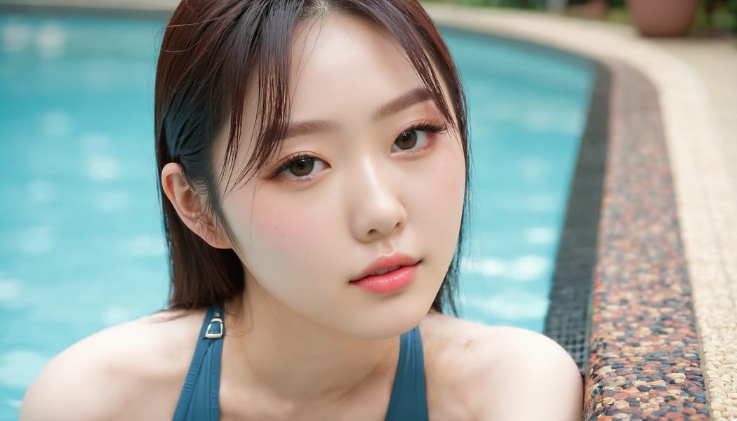 Tags: 21872187, SDXL
{"3": {"inputs": {"seed": 111297492590576, "steps": 64, "cfg": 7.13, "sampler_name": "dpmpp_2m", "scheduler": "karras", "denoise": 1.0, "model": ["27", 0], "positive": ["6", 0], "negative": ["7", 0], "latent_image": ["5", 0]}, "class_type": "KSampler"}, "4": {"inputs": {"ckpt_name": "juggernautxl.safetensors"}, "class_type": "CheckpointLoaderSimple"}, "5": {"inputs": {"width": 1344, "height": 768, "batch_size": 1}, "class_type": "EmptyLatentImage"}, "6": {"inputs": {"text": "22 year old girl, (korean:0.98), (sexy lips:1.11), (double eyelids:1.03), (blush:1.05), (eyelashes:1.04), (pale skin:0.95), (temptress:1.02), (seductive facial expression:0.99), (idol:1.14), (detailed face:0.98), (beautiful eyes:1.12), (cute:1.11), (seductive pose:0.96), (perky ass:1.13), (exposed ass:1.05), (looking back:1.12), (sexy ass:1.04), (thigh gap:1.02), (in a swimsuit:1.07) at a pool, (skin fuzz:1.00), (RAW:1.00), (natural looking skin:1.05), (portra:1.00), (detailed skin:1.01), (film:1.02), (textured skin:1.03), (soft lighting:1.04), (candid cinema:1.06)", "clip": ["27", 1]}, "class_type": "CLIPTextEncode"}, "7": {"inputs": {"text": "(watermark:1.13), (twisted:1.14), (open mouth:1.11), (low resolution:1.08), (worst quality:1.08), (bad hands:1.10), (distorted:1.13)", "clip": ["27", 1]}, "class_type": "CLIPTextEncode"}, "8": {"inputs": {"samples": ["3", 0], "vae": ["4", 2]}, "class_type": "VAEDecode"}, "25": {"inputs": {"lora_name": "nudify_xl.safetensors", "strength_model": 0.18, "strength_clip": 0.16, "model": ["4", 0], "clip": ["4", 1]}, "class_type": "LoraLoader"}, "26": {"inputs": {"lora_name": "shirtlift_SDXL_v2.safetensors", "strength_model": 0.03, "strength_clip": 0.19, "model": ["25", 0], "clip": ["25", 1]}, "class_type": "LoraLoader"}, "27": {"inputs": {"lora_name": "PerfectEyesXL.safetensors", "strength_model": 0.16, "strength_clip": 0.0, "model": ["26", 0], "clip": ["26", 1]}, "class_type": "LoraLoader"}, "30": {"inputs": {"model_name": "4x_NMKD-Superscale-SP_178000_G.pth"}, "class_type": "UpscaleModelLoader"}, "31": {"inputs": {"upscale_model": ["30", 0], "image": ["8", 0]}, "class_type": "ImageUpscaleWithModel"}, "32": {"inputs": {"upscale_method": "lanczos", "scale_by": 0.5, "image": ["31", 0]}, "class_type": "ImageScaleBy"}, "33": {"inputs": {"pixels": ["32", 0], "vae": ["4", 2]}, "class_type": "VAEEncode"}, "34": {"inputs": {"seed": 111297492590576, "steps": 64, "cfg": 7.13, "sampler_name": "dpmpp_2m", "scheduler": "karras", "denoise": 0.3, "model": ["27", 0], "positive": ["6", 0], "negative": ["7", 0], "latent_image": ["33", 0]}, "class_type": "KSampler"}, "36": {"inputs": {"samples": ["34", 0], "vae": ["4", 2]}, "class_type": "VAEDecode"}, "39": {"inputs": {"filename_prefix": "comfyapi-1731441726730", "images": ["36", 0]}, "class_type": "SaveImage"}}