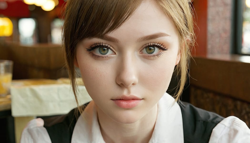 Tags: 21872187, SDXL
{"3": {"inputs": {"seed": 159018391141969, "steps": 64, "cfg": 6.09, "sampler_name": "dpmpp_2m", "scheduler": "karras", "denoise": 1.0, "model": ["27", 0], "positive": ["6", 0], "negative": ["7", 0], "latent_image": ["5", 0]}, "class_type": "KSampler"}, "4": {"inputs": {"ckpt_name": "juggernautxl.safetensors"}, "class_type": "CheckpointLoaderSimple"}, "5": {"inputs": {"width": 1344, "height": 768, "batch_size": 1}, "class_type": "EmptyLatentImage"}, "6": {"inputs": {"text": "27 year old girl, (irish:1.12), (detailed face:1.14), (seductive facial expression:1.07), (sexy lips:1.02), (beautiful eyes:0.98), (cute:1.04), (temptress:1.13), (pale skin:1.14), (double eyelids:1.07), (seductive pose:1.10), (idol:1.05), (slim:1.08), (eyelashes:0.95), (blush:1.00), (in a seductive pose:1.04), (large perky breasts:0.96), (cleavage:1.03), (thigh gap:0.97), (a waitress in uniform:1.02) working at a restaurant, (soft lighting:1.08), (candid cinema:1.01), (detailed skin:1.07), (RAW:1.08), (skin fuzz:1.08), (natural looking skin:1.06), (textured skin:1.09), (film:1.02), (portra:1.08)", "clip": ["27", 1]}, "class_type": "CLIPTextEncode"}, "7": {"inputs": {"text": "(worst quality:1.10), (watermark:1.12), (twisted:1.11), (distorted:1.14), (low resolution:1.08), (bad hands:1.12), (open mouth:1.10)", "clip": ["27", 1]}, "class_type": "CLIPTextEncode"}, "8": {"inputs": {"samples": ["3", 0], "vae": ["4", 2]}, "class_type": "VAEDecode"}, "25": {"inputs": {"lora_name": "nudify_xl.safetensors", "strength_model": 0.15, "strength_clip": 0.34, "model": ["4", 0], "clip": ["4", 1]}, "class_type": "LoraLoader"}, "26": {"inputs": {"lora_name": "shirtlift_SDXL_v2.safetensors", "strength_model": 0.04, "strength_clip": 0.14, "model": ["25", 0], "clip": ["25", 1]}, "class_type": "LoraLoader"}, "27": {"inputs": {"lora_name": "PerfectEyesXL.safetensors", "strength_model": 0.09, "strength_clip": 0.01, "model": ["26", 0], "clip": ["26", 1]}, "class_type": "LoraLoader"}, "30": {"inputs": {"model_name": "4x_NMKD-Superscale-SP_178000_G.pth"}, "class_type": "UpscaleModelLoader"}, "31": {"inputs": {"upscale_model": ["30", 0], "image": ["8", 0]}, "class_type": "ImageUpscaleWithModel"}, "32": {"inputs": {"upscale_method": "lanczos", "scale_by": 0.5, "image": ["31", 0]}, "class_type": "ImageScaleBy"}, "33": {"inputs": {"pixels": ["32", 0], "vae": ["4", 2]}, "class_type": "VAEEncode"}, "34": {"inputs": {"seed": 159018391141969, "steps": 64, "cfg": 6.09, "sampler_name": "dpmpp_2m", "scheduler": "karras", "denoise": 0.3, "model": ["27", 0], "positive": ["6", 0], "negative": ["7", 0], "latent_image": ["33", 0]}, "class_type": "KSampler"}, "36": {"inputs": {"samples": ["34", 0], "vae": ["4", 2]}, "class_type": "VAEDecode"}, "39": {"inputs": {"filename_prefix": "comfyapi-1716264015104", "images": ["36", 0]}, "class_type": "SaveImage"}}