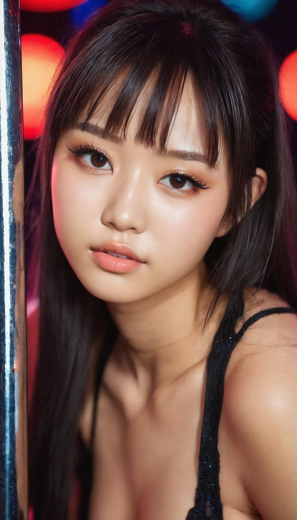 Tags: 21872187, SDXL
{"3": {"inputs": {"seed": 182632282950004, "steps": 64, "cfg": 5.35, "sampler_name": "dpmpp_2m", "scheduler": "karras", "denoise": 1.0, "model": ["27", 0], "positive": ["6", 0], "negative": ["7", 0], "latent_image": ["5", 0]}, "class_type": "KSampler"}, "4": {"inputs": {"ckpt_name": "juggernautxl.safetensors"}, "class_type": "CheckpointLoaderSimple"}, "5": {"inputs": {"width": 768, "height": 1344, "batch_size": 1}, "class_type": "EmptyLatentImage"}, "6": {"inputs": {"text": "18 year old girl, (ukrainian:0.97), (japanese:1.01), (detailed face:1.06), (double eyelids:1.11), (sexy lips:1.04), (beautiful eyes:0.99), (cute:1.11), (temptress:1.08), (idol:1.04), (eyelashes:1.14), (seductive facial expression:1.07), (seductive pose:1.08), (slim:1.00), (on all fours:1.14), (spreading ass cheeks:1.01), (from behind:0.96), (backboob:1.02), (a pole dancer:1.14) at a night club, (detailed skin:1.09), (natural looking skin:1.01), (candid cinema:1.06), (RAW:1.05), (skin fuzz:1.07), (film:1.09), (portra:1.09), (textured skin:1.01), (soft lighting:1.00)", "clip": ["27", 1]}, "class_type": "CLIPTextEncode"}, "7": {"inputs": {"text": "(worst quality:1.07), (distorted:1.06), (watermark:1.13), (open mouth:1.14), (bad hands:1.07), (twisted:1.08), (low resolution:1.14)", "clip": ["27", 1]}, "class_type": "CLIPTextEncode"}, "8": {"inputs": {"samples": ["3", 0], "vae": ["4", 2]}, "class_type": "VAEDecode"}, "25": {"inputs": {"lora_name": "nudify_xl.safetensors", "strength_model": 0.13, "strength_clip": 0.21, "model": ["4", 0], "clip": ["4", 1]}, "class_type": "LoraLoader"}, "26": {"inputs": {"lora_name": "shirtlift_SDXL_v2.safetensors", "strength_model": 0.0, "strength_clip": 0.0, "model": ["25", 0], "clip": ["25", 1]}, "class_type": "LoraLoader"}, "27": {"inputs": {"lora_name": "PerfectEyesXL.safetensors", "strength_model": 0.05, "strength_clip": 0.1, "model": ["26", 0], "clip": ["26", 1]}, "class_type": "LoraLoader"}, "30": {"inputs": {"model_name": "4x_NMKD-Superscale-SP_178000_G.pth"}, "class_type": "UpscaleModelLoader"}, "31": {"inputs": {"upscale_model": ["30", 0], "image": ["8", 0]}, "class_type": "ImageUpscaleWithModel"}, "32": {"inputs": {"upscale_method": "lanczos", "scale_by": 0.5, "image": ["31", 0]}, "class_type": "ImageScaleBy"}, "33": {"inputs": {"pixels": ["32", 0], "vae": ["4", 2]}, "class_type": "VAEEncode"}, "34": {"inputs": {"seed": 182632282950004, "steps": 64, "cfg": 5.35, "sampler_name": "dpmpp_2m", "scheduler": "karras", "denoise": 0.3, "model": ["27", 0], "positive": ["6", 0], "negative": ["7", 0], "latent_image": ["33", 0]}, "class_type": "KSampler"}, "36": {"inputs": {"samples": ["34", 0], "vae": ["4", 2]}, "class_type": "VAEDecode"}, "39": {"inputs": {"filename_prefix": "comfyapi-1716095962904", "images": ["36", 0]}, "class_type": "SaveImage"}}