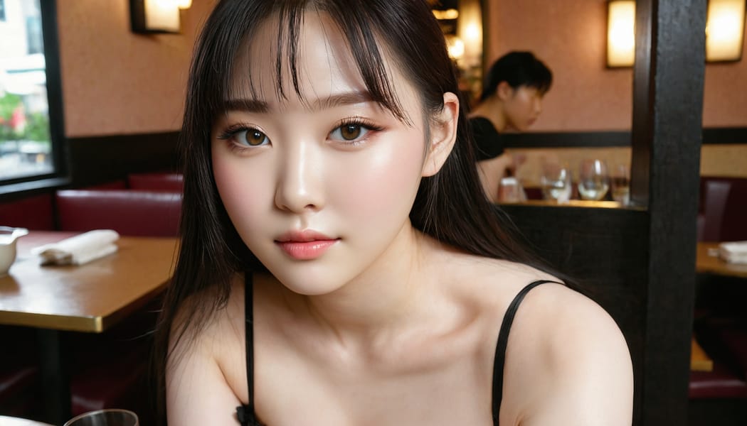 Tags: 21872187, SDXL
{"3": {"inputs": {"seed": 586556523648411, "steps": 64, "cfg": 7.79, "sampler_name": "dpmpp_2m", "scheduler": "karras", "denoise": 1.0, "model": ["27", 0], "positive": ["6", 0], "negative": ["7", 0], "latent_image": ["5", 0]}, "class_type": "KSampler"}, "4": {"inputs": {"ckpt_name": "juggernautxl.safetensors"}, "class_type": "CheckpointLoaderSimple"}, "5": {"inputs": {"width": 1344, "height": 768, "batch_size": 1}, "class_type": "EmptyLatentImage"}, "6": {"inputs": {"text": "20 year old girl, (irish:1.08), (korean:0.95), (idol:0.97), (cute:1.13), (detailed face:1.08), (beautiful eyes:1.13), (seductive facial expression:1.14), (eyelashes:0.97), (pale skin:1.12), (seductive pose:0.99), (sexy lips:1.07), (temptress:1.14), (slim:1.13), (blush:1.02), (in a seductive pose:0.99), (large perky breasts:0.97), (cleavage:1.06), (thigh gap:0.96), (wearing a little black dress:0.99) at a fine dining restaurant, (portra:1.01), (candid cinema:1.08), (RAW:1.07), (soft lighting:1.01), (skin fuzz:1.03), (textured skin:1.02), (natural looking skin:1.00), (film:1.02), (detailed skin:1.06)", "clip": ["27", 1]}, "class_type": "CLIPTextEncode"}, "7": {"inputs": {"text": "(low resolution:1.07), (bad hands:1.13), (watermark:1.08), (open mouth:1.14), (worst quality:1.10), (twisted:1.12), (distorted:1.08)", "clip": ["27", 1]}, "class_type": "CLIPTextEncode"}, "8": {"inputs": {"samples": ["3", 0], "vae": ["4", 2]}, "class_type": "VAEDecode"}, "25": {"inputs": {"lora_name": "nudify_xl.safetensors", "strength_model": 0.21, "strength_clip": 0.02, "model": ["4", 0], "clip": ["4", 1]}, "class_type": "LoraLoader"}, "26": {"inputs": {"lora_name": "shirtlift_SDXL_v2.safetensors", "strength_model": 0.02, "strength_clip": 0.11, "model": ["25", 0], "clip": ["25", 1]}, "class_type": "LoraLoader"}, "27": {"inputs": {"lora_name": "PerfectEyesXL.safetensors", "strength_model": 0.16, "strength_clip": 0.01, "model": ["26", 0], "clip": ["26", 1]}, "class_type": "LoraLoader"}, "30": {"inputs": {"model_name": "4x_NMKD-Superscale-SP_178000_G.pth"}, "class_type": "UpscaleModelLoader"}, "31": {"inputs": {"upscale_model": ["30", 0], "image": ["8", 0]}, "class_type": "ImageUpscaleWithModel"}, "32": {"inputs": {"upscale_method": "lanczos", "scale_by": 0.5, "image": ["31", 0]}, "class_type": "ImageScaleBy"}, "33": {"inputs": {"pixels": ["32", 0], "vae": ["4", 2]}, "class_type": "VAEEncode"}, "34": {"inputs": {"seed": 586556523648411, "steps": 64, "cfg": 7.79, "sampler_name": "dpmpp_2m", "scheduler": "karras", "denoise": 0.3, "model": ["27", 0], "positive": ["6", 0], "negative": ["7", 0], "latent_image": ["33", 0]}, "class_type": "KSampler"}, "36": {"inputs": {"samples": ["34", 0], "vae": ["4", 2]}, "class_type": "VAEDecode"}, "39": {"inputs": {"filename_prefix": "comfyapi-1735539905053", "images": ["36", 0]}, "class_type": "SaveImage"}}