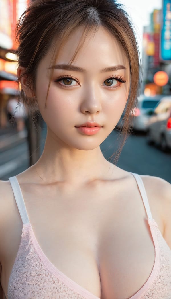 Tags: 21872187, SDXL
{"3": {"inputs": {"seed": 941612330478804, "steps": 32, "cfg": 7.79, "sampler_name": "dpmpp_2m", "scheduler": "karras", "denoise": 1.0, "model": ["27", 0], "positive": ["6", 0], "negative": ["7", 0], "latent_image": ["5", 0]}, "class_type": "KSampler"}, "4": {"inputs": {"ckpt_name": "juggernautxl.safetensors"}, "class_type": "CheckpointLoaderSimple"}, "5": {"inputs": {"width": 768, "height": 1344, "batch_size": 1}, "class_type": "EmptyLatentImage"}, "6": {"inputs": {"text": "22 year old girl, (russian:1.06), (irish:0.99), (japanese:1.05), (detailed face:1.10), (sexy lips:0.99), (beautiful eyes:1.04), (idol:1.08), (seductive pose:1.06), (pale skin:1.09), (double eyelids:1.01), (slim:0.95), (blush:1.10), (cute:0.99), (eyelashes:1.04), (seductive facial expression:1.14), (temptress:0.96), (in a seductive pose:1.02), (large perky breasts:1.11), (cleavage:1.02), (thigh gap:1.05), (white tanktop:0.98), busy street, (skin fuzz:1.08), (textured skin:1.09), (film:1.09), (detailed skin:1.08), (portra:1.00), (RAW:1.08), (soft lighting:1.02), (candid cinema:1.04)", "clip": ["27", 1]}, "class_type": "CLIPTextEncode"}, "7": {"inputs": {"text": "(distorted:1.13), (bad hands:1.12), (low resolution:1.06), (worst quality:1.06), (twisted:1.09), (open mouth:1.06), (watermark:1.09)", "clip": ["27", 1]}, "class_type": "CLIPTextEncode"}, "8": {"inputs": {"samples": ["3", 0], "vae": ["4", 2]}, "class_type": "VAEDecode"}, "25": {"inputs": {"lora_name": "nudify_xl.safetensors", "strength_model": 0.16, "strength_clip": 0.04, "model": ["4", 0], "clip": ["4", 1]}, "class_type": "LoraLoader"}, "26": {"inputs": {"lora_name": "shirtlift_SDXL_v2.safetensors", "strength_model": 0.06, "strength_clip": 0.04, "model": ["25", 0], "clip": ["25", 1]}, "class_type": "LoraLoader"}, "27": {"inputs": {"lora_name": "PerfectEyesXL.safetensors", "strength_model": 0.0, "strength_clip": 0.04, "model": ["26", 0], "clip": ["26", 1]}, "class_type": "LoraLoader"}, "30": {"inputs": {"model_name": "4x_NMKD-Superscale-SP_178000_G.pth"}, "class_type": "UpscaleModelLoader"}, "31": {"inputs": {"upscale_model": ["30", 0], "image": ["8", 0]}, "class_type": "ImageUpscaleWithModel"}, "32": {"inputs": {"upscale_method": "lanczos", "scale_by": 0.5, "image": ["31", 0]}, "class_type": "ImageScaleBy"}, "33": {"inputs": {"pixels": ["32", 0], "vae": ["4", 2]}, "class_type": "VAEEncode"}, "34": {"inputs": {"seed": 941612330478804, "steps": 32, "cfg": 7.79, "sampler_name": "dpmpp_2m", "scheduler": "karras", "denoise": 0.3, "model": ["27", 0], "positive": ["6", 0], "negative": ["7", 0], "latent_image": ["33", 0]}, "class_type": "KSampler"}, "36": {"inputs": {"samples": ["34", 0], "vae": ["4", 2]}, "class_type": "VAEDecode"}, "39": {"inputs": {"filename_prefix": "comfyapi-1716452524343", "images": ["36", 0]}, "class_type": "SaveImage"}}