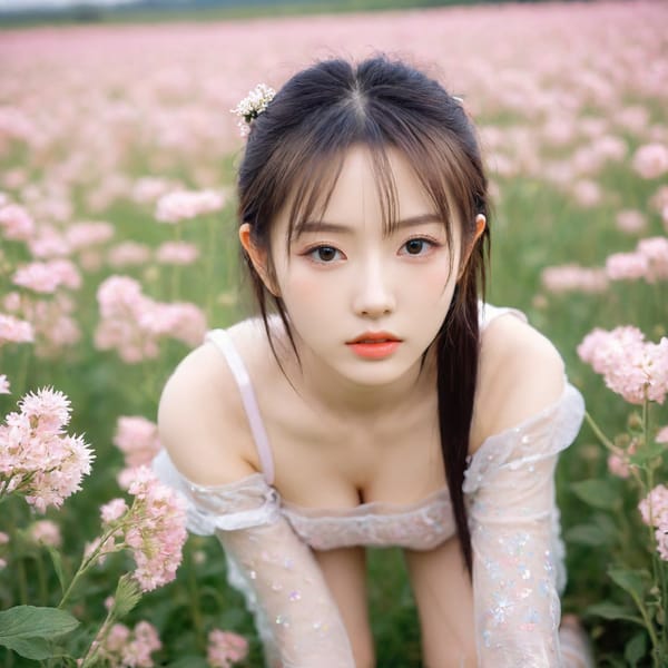 Tags: 21872187, SDXL
{"3": {"inputs": {"seed": 525244114143001, "steps": 64, "cfg": 5.8, "sampler_name": "dpmpp_2m", "scheduler": "karras", "denoise": 1.0, "model": ["27", 0], "positive": ["6", 0], "negative": ["7", 0], "latent_image": ["5", 0]}, "class_type": "KSampler"}, "4": {"inputs": {"ckpt_name": "leosamsHelloworldSDXL_helloworldSDXL32DPO.safetensors"}, "class_type": "CheckpointLoaderSimple"}, "5": {"inputs": {"width": 1024, "height": 1024, "batch_size": 1}, "class_type": "EmptyLatentImage"}, "6": {"inputs": {"text": "21 year old girl, (japanese:1.06), (chinese:1.11), (beautiful eyes:0.95), (blush:0.96), (seductive pose:1.03), (double eyelids:0.96), (pale skin:1.03), (seductive facial expression:1.08), (cute:0.96), (eyelashes:1.02), (sexy lips:1.07), (slim:1.08), (detailed face:1.14), (idol:1.12), (perky ass:1.09), (exposed ass:1.10), (looking back:1.06), (sexy ass:1.00), (thigh gap:1.01), wearing (translucent clothes:0.97) on a flower field, (soft lighting:1.02), (film:1.08), (textured skin:1.05), (candid cinema:1.05), (portra:1.08), (natural looking skin:1.02), (RAW:1.09), (detailed skin:1.00)", "clip": ["27", 1]}, "class_type": "CLIPTextEncode"}, "7": {"inputs": {"text": "(low resolution:1.13), (twisted:1.14), (open mouth:1.13), (bad hands:1.05), (watermark:1.12), (worst quality:1.09), (distorted:1.10)", "clip": ["27", 1]}, "class_type": "CLIPTextEncode"}, "8": {"inputs": {"samples": ["3", 0], "vae": ["4", 2]}, "class_type": "VAEDecode"}, "25": {"inputs": {"lora_name": "nudify_xl.safetensors", "strength_model": 0.24, "strength_clip": 0.09, "model": ["4", 0], "clip": ["4", 1]}, "class_type": "LoraLoader"}, "26": {"inputs": {"lora_name": "shirtlift_SDXL_v2.safetensors", "strength_model": 0.09, "strength_clip": 0.08, "model": ["25", 0], "clip": ["25", 1]}, "class_type": "LoraLoader"}, "27": {"inputs": {"lora_name": "PerfectEyesXL.safetensors", "strength_model": 0.03, "strength_clip": 0.14, "model": ["26", 0], "clip": ["26", 1]}, "class_type": "LoraLoader"}, "30": {"inputs": {"model_name": "4x_NMKD-Superscale-SP_178000_G.pth"}, "class_type": "UpscaleModelLoader"}, "31": {"inputs": {"upscale_model": ["30", 0], "image": ["8", 0]}, "class_type": "ImageUpscaleWithModel"}, "32": {"inputs": {"upscale_method": "lanczos", "scale_by": 0.5, "image": ["31", 0]}, "class_type": "ImageScaleBy"}, "33": {"inputs": {"pixels": ["32", 0], "vae": ["4", 2]}, "class_type": "VAEEncode"}, "34": {"inputs": {"seed": 525244114143001, "steps": 64, "cfg": 5.8, "sampler_name": "dpmpp_2m", "scheduler": "karras", "denoise": 0.3, "model": ["27", 0], "positive": ["6", 0], "negative": ["7", 0], "latent_image": ["33", 0]}, "class_type": "KSampler"}, "36": {"inputs": {"samples": ["34", 0], "vae": ["4", 2]}, "class_type": "VAEDecode"}, "39": {"inputs": {"filename_prefix": "comfyapi-1707673268629", "images": ["36", 0]}, "class_type": "SaveImage"}}