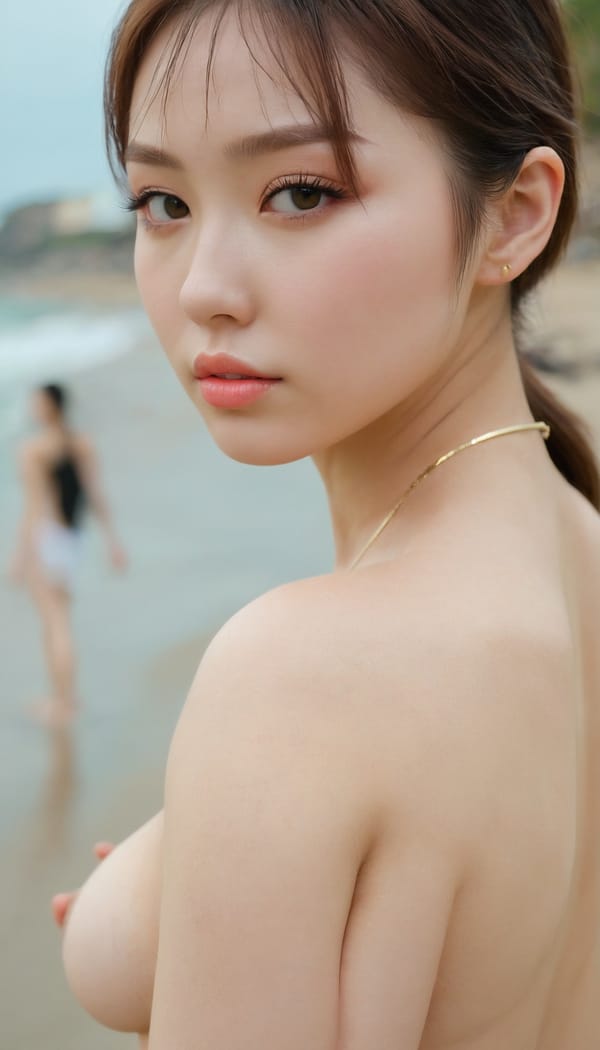 Tags: 21872187, SDXL
{"3": {"inputs": {"seed": 635474084963422, "steps": 64, "cfg": 5.04, "sampler_name": "dpmpp_2m", "scheduler": "karras", "denoise": 1.0, "model": ["27", 0], "positive": ["6", 0], "negative": ["7", 0], "latent_image": ["5", 0]}, "class_type": "KSampler"}, "4": {"inputs": {"ckpt_name": "juggernautxl.safetensors"}, "class_type": "CheckpointLoaderSimple"}, "5": {"inputs": {"width": 768, "height": 1344, "batch_size": 1}, "class_type": "EmptyLatentImage"}, "6": {"inputs": {"text": "23 year old girl, (ukrainian:1.02), (japanese:0.96), (russian:1.07), (slim:0.99), (idol:1.02), (blush:0.99), (double eyelids:1.04), (sexy lips:1.10), (cute:1.01), (temptress:1.00), (seductive facial expression:1.13), (beautiful eyes:1.10), (seductive pose:1.08), (eyelashes:1.11), (detailed face:0.99), (pale skin:1.10), (perky ass:1.09), (exposed ass:1.00), (looking back:1.04), (sexy ass:1.05), (thigh gap:1.01), strolling (nude:1.01) at a beach, (soft lighting:1.04), (portra:1.09), (natural looking skin:1.02), (candid cinema:1.01), (RAW:1.05), (textured skin:1.00), (film:1.06), (skin fuzz:1.08), (detailed skin:1.05)", "clip": ["27", 1]}, "class_type": "CLIPTextEncode"}, "7": {"inputs": {"text": "(watermark:1.12), (open mouth:1.13), (worst quality:1.08), (low resolution:1.07), (bad hands:1.14), (twisted:1.14), (distorted:1.13)", "clip": ["27", 1]}, "class_type": "CLIPTextEncode"}, "8": {"inputs": {"samples": ["3", 0], "vae": ["4", 2]}, "class_type": "VAEDecode"}, "25": {"inputs": {"lora_name": "nudify_xl.safetensors", "strength_model": 0.2, "strength_clip": 0.08, "model": ["4", 0], "clip": ["4", 1]}, "class_type": "LoraLoader"}, "26": {"inputs": {"lora_name": "shirtlift_SDXL_v2.safetensors", "strength_model": 0.09, "strength_clip": 0.1, "model": ["25", 0], "clip": ["25", 1]}, "class_type": "LoraLoader"}, "27": {"inputs": {"lora_name": "PerfectEyesXL.safetensors", "strength_model": 0.12, "strength_clip": 0.04, "model": ["26", 0], "clip": ["26", 1]}, "class_type": "LoraLoader"}, "30": {"inputs": {"model_name": "4x_NMKD-Superscale-SP_178000_G.pth"}, "class_type": "UpscaleModelLoader"}, "31": {"inputs": {"upscale_model": ["30", 0], "image": ["8", 0]}, "class_type": "ImageUpscaleWithModel"}, "32": {"inputs": {"upscale_method": "lanczos", "scale_by": 0.5, "image": ["31", 0]}, "class_type": "ImageScaleBy"}, "33": {"inputs": {"pixels": ["32", 0], "vae": ["4", 2]}, "class_type": "VAEEncode"}, "34": {"inputs": {"seed": 635474084963422, "steps": 64, "cfg": 5.04, "sampler_name": "dpmpp_2m", "scheduler": "karras", "denoise": 0.3, "model": ["27", 0], "positive": ["6", 0], "negative": ["7", 0], "latent_image": ["33", 0]}, "class_type": "KSampler"}, "36": {"inputs": {"samples": ["34", 0], "vae": ["4", 2]}, "class_type": "VAEDecode"}, "39": {"inputs": {"filename_prefix": "comfyapi-1714428639686", "images": ["36", 0]}, "class_type": "SaveImage"}}