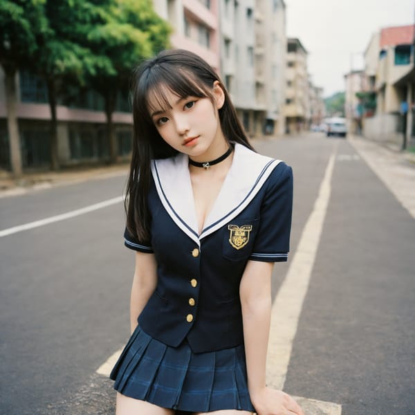 Tags: 21872187, SDXL
{"3": {"inputs": {"seed": 117387194373923, "steps": 32, "cfg": 5.11, "sampler_name": "dpmpp_2m", "scheduler": "karras", "denoise": 1.0, "model": ["27", 0], "positive": ["6", 0], "negative": ["7", 0], "latent_image": ["5", 0]}, "class_type": "KSampler"}, "4": {"inputs": {"ckpt_name": "helloworldxl.safetensors"}, "class_type": "CheckpointLoaderSimple"}, "5": {"inputs": {"width": 1024, "height": 1024, "batch_size": 1}, "class_type": "EmptyLatentImage"}, "6": {"inputs": {"text": "23 year old girl, (slim:1.04), (sexy lips:0.99), (seductive facial expression:0.98), (blush:1.11), (seductive pose:1.00), (double eyelids:1.06), (idol:1.13), (eyelashes:0.98), (temptress:1.05), (pale skin:0.99), (beautiful eyes:1.13), (detailed face:1.13), (cute:1.00), (in a seductive pose:1.09), (large perky breasts:1.06), (cleavage:0.96), (thigh gap:1.07), (school uniform:1.12), choker, busy street, (detailed skin:1.07), (candid cinema:1.08), (skin fuzz:1.00), (RAW:1.09), (textured skin:1.01), (film:1.06), (soft lighting:1.08), (natural looking skin:1.04), (portra:1.05)", "clip": ["27", 1]}, "class_type": "CLIPTextEncode"}, "7": {"inputs": {"text": "(bad hands:1.09), (low resolution:1.11), (distorted:1.14), (open mouth:1.05), (twisted:1.10), (watermark:1.06), (worst quality:1.05)", "clip": ["27", 1]}, "class_type": "CLIPTextEncode"}, "8": {"inputs": {"samples": ["3", 0], "vae": ["4", 2]}, "class_type": "VAEDecode"}, "25": {"inputs": {"lora_name": "nudify_xl.safetensors", "strength_model": 0.24, "strength_clip": 0.2, "model": ["4", 0], "clip": ["4", 1]}, "class_type": "LoraLoader"}, "26": {"inputs": {"lora_name": "shirtlift_SDXL_v2.safetensors", "strength_model": 0.08, "strength_clip": 0.19, "model": ["25", 0], "clip": ["25", 1]}, "class_type": "LoraLoader"}, "27": {"inputs": {"lora_name": "PerfectEyesXL.safetensors", "strength_model": 0.18, "strength_clip": 0.18, "model": ["26", 0], "clip": ["26", 1]}, "class_type": "LoraLoader"}, "30": {"inputs": {"model_name": "4x_NMKD-Superscale-SP_178000_G.pth"}, "class_type": "UpscaleModelLoader"}, "31": {"inputs": {"upscale_model": ["30", 0], "image": ["8", 0]}, "class_type": "ImageUpscaleWithModel"}, "32": {"inputs": {"upscale_method": "lanczos", "scale_by": 0.5, "image": ["31", 0]}, "class_type": "ImageScaleBy"}, "33": {"inputs": {"pixels": ["32", 0], "vae": ["4", 2]}, "class_type": "VAEEncode"}, "34": {"inputs": {"seed": 117387194373923, "steps": 32, "cfg": 5.11, "sampler_name": "dpmpp_2m", "scheduler": "karras", "denoise": 0.3, "model": ["27", 0], "positive": ["6", 0], "negative": ["7", 0], "latent_image": ["33", 0]}, "class_type": "KSampler"}, "36": {"inputs": {"samples": ["34", 0], "vae": ["4", 2]}, "class_type": "VAEDecode"}, "39": {"inputs": {"filename_prefix": "comfyapi-1732538568833", "images": ["36", 0]}, "class_type": "SaveImage"}}