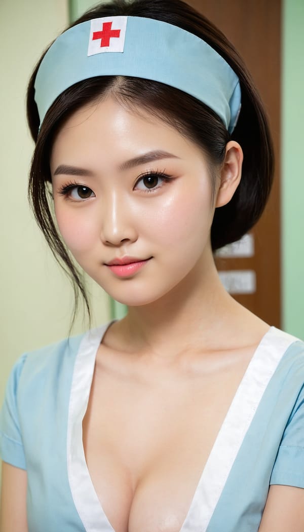 Tags: 21872187, SDXL
{"3": {"inputs": {"seed": 287326123690466, "steps": 32, "cfg": 7.68, "sampler_name": "dpmpp_2m", "scheduler": "karras", "denoise": 1.0, "model": ["27", 0], "positive": ["6", 0], "negative": ["7", 0], "latent_image": ["5", 0]}, "class_type": "KSampler"}, "4": {"inputs": {"ckpt_name": "juggernautXL_v8Rundiffusion.safetensors"}, "class_type": "CheckpointLoaderSimple"}, "5": {"inputs": {"width": 768, "height": 1344, "batch_size": 1}, "class_type": "EmptyLatentImage"}, "6": {"inputs": {"text": "18 year old girl, (taiwanese:1.03), (seductive pose:1.12), (double eyelids:1.05), (idol:1.08), (temptress:1.06), (slim:1.07), (sexy lips:1.12), (pale skin:1.08), (eyelashes:0.99), (blush:0.96), (seductive facial expression:1.11), (cute:1.00), (in a seductive pose:1.02), (large perky breasts:1.11), (cleavage:1.09), (thigh gap:1.01), (nurse in uniform:0.99) working in a hospital ward, (detailed skin:1.05), (soft lighting:1.03), (candid cinema:1.06), (RAW:1.02), (skin fuzz:1.01), (textured skin:1.05), (film:1.06), (portra:1.00), (natural looking skin:1.05)", "clip": ["27", 1]}, "class_type": "CLIPTextEncode"}, "7": {"inputs": {"text": "(open mouth:1.08), (low resolution:1.12), (distorted:1.13), (worst quality:1.05), (twisted:1.07), (bad hands:1.10), (watermark:1.09)", "clip": ["27", 1]}, "class_type": "CLIPTextEncode"}, "8": {"inputs": {"samples": ["3", 0], "vae": ["4", 2]}, "class_type": "VAEDecode"}, "25": {"inputs": {"lora_name": "nudify_xl.safetensors", "strength_model": 0.04, "strength_clip": 0.01, "model": ["4", 0], "clip": ["4", 1]}, "class_type": "LoraLoader"}, "26": {"inputs": {"lora_name": "shirtlift_SDXL_v2.safetensors", "strength_model": 0.12, "strength_clip": 0.02, "model": ["25", 0], "clip": ["25", 1]}, "class_type": "LoraLoader"}, "27": {"inputs": {"lora_name": "PerfectEyesXL.safetensors", "strength_model": 0.07, "strength_clip": 0.03, "model": ["26", 0], "clip": ["26", 1]}, "class_type": "LoraLoader"}, "30": {"inputs": {"model_name": "4x_NMKD-Superscale-SP_178000_G.pth"}, "class_type": "UpscaleModelLoader"}, "31": {"inputs": {"upscale_model": ["30", 0], "image": ["8", 0]}, "class_type": "ImageUpscaleWithModel"}, "32": {"inputs": {"upscale_method": "lanczos", "scale_by": 0.5, "image": ["31", 0]}, "class_type": "ImageScaleBy"}, "33": {"inputs": {"pixels": ["32", 0], "vae": ["4", 2]}, "class_type": "VAEEncode"}, "34": {"inputs": {"seed": 287326123690466, "steps": 32, "cfg": 7.68, "sampler_name": "dpmpp_2m", "scheduler": "karras", "denoise": 0.3, "model": ["27", 0], "positive": ["6", 0], "negative": ["7", 0], "latent_image": ["33", 0]}, "class_type": "KSampler"}, "36": {"inputs": {"samples": ["34", 0], "vae": ["4", 2]}, "class_type": "VAEDecode"}, "39": {"inputs": {"filename_prefix": "comfyapi-1707517491988", "images": ["36", 0]}, "class_type": "SaveImage"}}