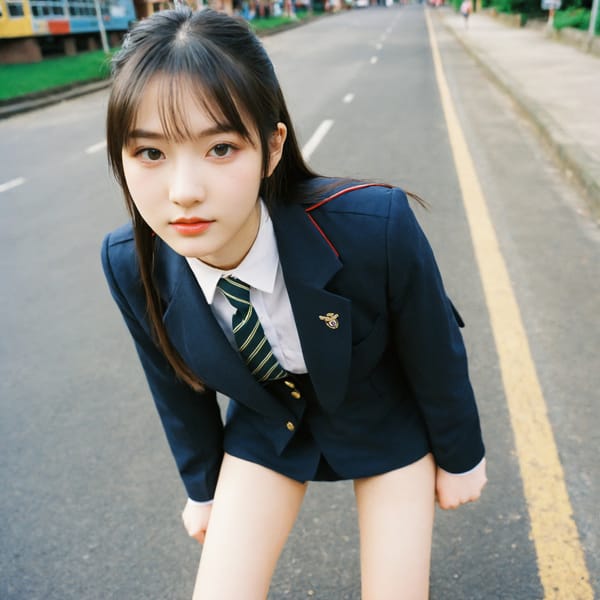 Tags: 21872187, SDXL
{"3": {"inputs": {"seed": 826355048493309, "steps": 32, "cfg": 5.55, "sampler_name": "dpmpp_2m", "scheduler": "karras", "denoise": 1.0, "model": ["27", 0], "positive": ["6", 0], "negative": ["7", 0], "latent_image": ["5", 0]}, "class_type": "KSampler"}, "4": {"inputs": {"ckpt_name": "helloworldxl.safetensors"}, "class_type": "CheckpointLoaderSimple"}, "5": {"inputs": {"width": 1024, "height": 1024, "batch_size": 1}, "class_type": "EmptyLatentImage"}, "6": {"inputs": {"text": "19 year old girl, (irish:1.04), (chinese:1.04), (double eyelids:1.11), (cute:1.03), (eyelashes:1.02), (detailed face:1.10), (pale skin:1.10), (blush:0.95), (beautiful eyes:1.14), (sexy lips:1.01), (temptress:1.07), (seductive pose:1.07), (slim:1.13), (seductive facial expression:1.08), (perky ass:1.11), (exposed ass:1.04), (looking back:1.03), (sexy ass:1.11), (thigh gap:1.07), (school uniform:1.11), choker, busy street, (portra:1.00), (textured skin:1.02), (film:1.01), (candid cinema:1.06), (soft lighting:1.05), (RAW:1.07), (natural looking skin:1.05), (detailed skin:1.05), (skin fuzz:1.06)", "clip": ["27", 1]}, "class_type": "CLIPTextEncode"}, "7": {"inputs": {"text": "(worst quality:1.05), (low resolution:1.13), (open mouth:1.09), (watermark:1.07), (twisted:1.09), (bad hands:1.14), (distorted:1.12)", "clip": ["27", 1]}, "class_type": "CLIPTextEncode"}, "8": {"inputs": {"samples": ["3", 0], "vae": ["4", 2]}, "class_type": "VAEDecode"}, "25": {"inputs": {"lora_name": "nudify_xl.safetensors", "strength_model": 0.07, "strength_clip": 0.39, "model": ["4", 0], "clip": ["4", 1]}, "class_type": "LoraLoader"}, "26": {"inputs": {"lora_name": "shirtlift_SDXL_v2.safetensors", "strength_model": 0.13, "strength_clip": 0.06, "model": ["25", 0], "clip": ["25", 1]}, "class_type": "LoraLoader"}, "27": {"inputs": {"lora_name": "PerfectEyesXL.safetensors", "strength_model": 0.18, "strength_clip": 0.19, "model": ["26", 0], "clip": ["26", 1]}, "class_type": "LoraLoader"}, "30": {"inputs": {"model_name": "4x_NMKD-Superscale-SP_178000_G.pth"}, "class_type": "UpscaleModelLoader"}, "31": {"inputs": {"upscale_model": ["30", 0], "image": ["8", 0]}, "class_type": "ImageUpscaleWithModel"}, "32": {"inputs": {"upscale_method": "lanczos", "scale_by": 0.5, "image": ["31", 0]}, "class_type": "ImageScaleBy"}, "33": {"inputs": {"pixels": ["32", 0], "vae": ["4", 2]}, "class_type": "VAEEncode"}, "34": {"inputs": {"seed": 826355048493309, "steps": 32, "cfg": 5.55, "sampler_name": "dpmpp_2m", "scheduler": "karras", "denoise": 0.3, "model": ["27", 0], "positive": ["6", 0], "negative": ["7", 0], "latent_image": ["33", 0]}, "class_type": "KSampler"}, "36": {"inputs": {"samples": ["34", 0], "vae": ["4", 2]}, "class_type": "VAEDecode"}, "39": {"inputs": {"filename_prefix": "comfyapi-1714347439237", "images": ["36", 0]}, "class_type": "SaveImage"}}