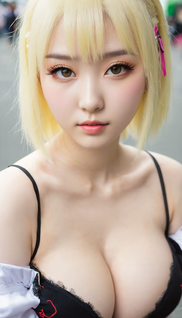 Tags: 21872187, SDXL
{"3": {"inputs": {"seed": 220914334502787, "steps": 32, "cfg": 7.0, "sampler_name": "dpmpp_2m", "scheduler": "karras", "denoise": 1.0, "model": ["27", 0], "positive": ["6", 0], "negative": ["7", 0], "latent_image": ["5", 0]}, "class_type": "KSampler"}, "4": {"inputs": {"ckpt_name": "juggernautxl.safetensors"}, "class_type": "CheckpointLoaderSimple"}, "5": {"inputs": {"width": 768, "height": 1344, "batch_size": 1}, "class_type": "EmptyLatentImage"}, "6": {"inputs": {"text": "22 year old girl, (ukrainian:1.12), (taiwanese:1.00), (slim:1.09), (beautiful eyes:1.04), (temptress:1.12), (detailed face:1.00), (cute:0.98), (idol:1.00), (eyelashes:1.02), (seductive facial expression:0.99), (double eyelids:1.00), (pale skin:1.09), (sexy lips:1.02), (blush:1.01), (seductive pose:1.13), (in a seductive pose:1.12), (large perky breasts:1.02), (cleavage:1.07), (thigh gap:1.10), (in a cosplay:1.02) at comiket posing for camera, (film:1.02), (natural looking skin:1.04), (soft lighting:1.04), (textured skin:1.04), (candid cinema:1.08), (skin fuzz:1.02), (detailed skin:1.09), (RAW:1.06), (portra:1.06)", "clip": ["27", 1]}, "class_type": "CLIPTextEncode"}, "7": {"inputs": {"text": "(twisted:1.10), (low resolution:1.11), (bad hands:1.07), (worst quality:1.10), (distorted:1.08), (open mouth:1.14), (watermark:1.09)", "clip": ["27", 1]}, "class_type": "CLIPTextEncode"}, "8": {"inputs": {"samples": ["3", 0], "vae": ["4", 2]}, "class_type": "VAEDecode"}, "25": {"inputs": {"lora_name": "nudify_xl.safetensors", "strength_model": 0.11, "strength_clip": 0.14, "model": ["4", 0], "clip": ["4", 1]}, "class_type": "LoraLoader"}, "26": {"inputs": {"lora_name": "shirtlift_SDXL_v2.safetensors", "strength_model": 0.03, "strength_clip": 0.19, "model": ["25", 0], "clip": ["25", 1]}, "class_type": "LoraLoader"}, "27": {"inputs": {"lora_name": "PerfectEyesXL.safetensors", "strength_model": 0.16, "strength_clip": 0.19, "model": ["26", 0], "clip": ["26", 1]}, "class_type": "LoraLoader"}, "30": {"inputs": {"model_name": "4x_NMKD-Superscale-SP_178000_G.pth"}, "class_type": "UpscaleModelLoader"}, "31": {"inputs": {"upscale_model": ["30", 0], "image": ["8", 0]}, "class_type": "ImageUpscaleWithModel"}, "32": {"inputs": {"upscale_method": "lanczos", "scale_by": 0.5, "image": ["31", 0]}, "class_type": "ImageScaleBy"}, "33": {"inputs": {"pixels": ["32", 0], "vae": ["4", 2]}, "class_type": "VAEEncode"}, "34": {"inputs": {"seed": 220914334502787, "steps": 32, "cfg": 7.0, "sampler_name": "dpmpp_2m", "scheduler": "karras", "denoise": 0.3, "model": ["27", 0], "positive": ["6", 0], "negative": ["7", 0], "latent_image": ["33", 0]}, "class_type": "KSampler"}, "36": {"inputs": {"samples": ["34", 0], "vae": ["4", 2]}, "class_type": "VAEDecode"}, "39": {"inputs": {"filename_prefix": "comfyapi-1717182726767", "images": ["36", 0]}, "class_type": "SaveImage"}}