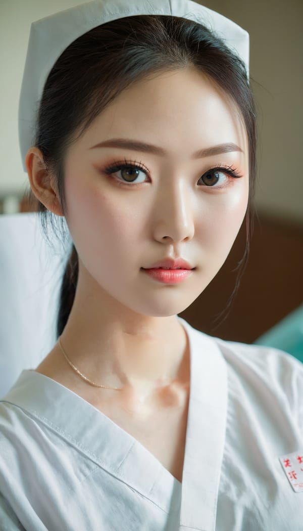 Tags: 21872187, SDXL
{"3": {"inputs": {"seed": 448245472289654, "steps": 32, "cfg": 6.45, "sampler_name": "dpmpp_2m", "scheduler": "karras", "denoise": 1.0, "model": ["27", 0], "positive": ["6", 0], "negative": ["7", 0], "latent_image": ["5", 0]}, "class_type": "KSampler"}, "4": {"inputs": {"ckpt_name": "juggernautxl.safetensors"}, "class_type": "CheckpointLoaderSimple"}, "5": {"inputs": {"width": 768, "height": 1344, "batch_size": 1}, "class_type": "EmptyLatentImage"}, "6": {"inputs": {"text": "27 year old girl, (ukrainian:1.04), (korean:1.03), (japanese:1.13), (chinese:0.97), (temptress:1.07), (pale skin:1.07), (idol:1.02), (slim:1.13), (eyelashes:0.97), (cute:1.05), (beautiful eyes:1.07), (double eyelids:1.06), (seductive facial expression:0.97), (seductive pose:1.08), (sexy lips:0.97), (blush:0.97), (detailed face:1.03), (in a seductive pose:1.03), (large perky breasts:0.98), (cleavage:1.07), (thigh gap:1.01), (nurse in uniform:1.09) working in a hospital ward, (film:1.06), (soft lighting:1.01), (detailed skin:1.02), (textured skin:1.02), (candid cinema:1.06), (natural looking skin:1.09), (RAW:1.03), (portra:1.01), (skin fuzz:1.03)", "clip": ["27", 1]}, "class_type": "CLIPTextEncode"}, "7": {"inputs": {"text": "(watermark:1.07), (bad hands:1.05), (distorted:1.10), (twisted:1.08), (worst quality:1.07), (open mouth:1.11), (low resolution:1.06)", "clip": ["27", 1]}, "class_type": "CLIPTextEncode"}, "8": {"inputs": {"samples": ["3", 0], "vae": ["4", 2]}, "class_type": "VAEDecode"}, "25": {"inputs": {"lora_name": "nudify_xl.safetensors", "strength_model": 0.27, "strength_clip": 0.19, "model": ["4", 0], "clip": ["4", 1]}, "class_type": "LoraLoader"}, "26": {"inputs": {"lora_name": "shirtlift_SDXL_v2.safetensors", "strength_model": 0.16, "strength_clip": 0.11, "model": ["25", 0], "clip": ["25", 1]}, "class_type": "LoraLoader"}, "27": {"inputs": {"lora_name": "PerfectEyesXL.safetensors", "strength_model": 0.17, "strength_clip": 0.0, "model": ["26", 0], "clip": ["26", 1]}, "class_type": "LoraLoader"}, "30": {"inputs": {"model_name": "4x_NMKD-Superscale-SP_178000_G.pth"}, "class_type": "UpscaleModelLoader"}, "31": {"inputs": {"upscale_model": ["30", 0], "image": ["8", 0]}, "class_type": "ImageUpscaleWithModel"}, "32": {"inputs": {"upscale_method": "lanczos", "scale_by": 0.5, "image": ["31", 0]}, "class_type": "ImageScaleBy"}, "33": {"inputs": {"pixels": ["32", 0], "vae": ["4", 2]}, "class_type": "VAEEncode"}, "34": {"inputs": {"seed": 448245472289654, "steps": 32, "cfg": 6.45, "sampler_name": "dpmpp_2m", "scheduler": "karras", "denoise": 0.3, "model": ["27", 0], "positive": ["6", 0], "negative": ["7", 0], "latent_image": ["33", 0]}, "class_type": "KSampler"}, "36": {"inputs": {"samples": ["34", 0], "vae": ["4", 2]}, "class_type": "VAEDecode"}, "39": {"inputs": {"filename_prefix": "comfyapi-1733944288200", "images": ["36", 0]}, "class_type": "SaveImage"}}