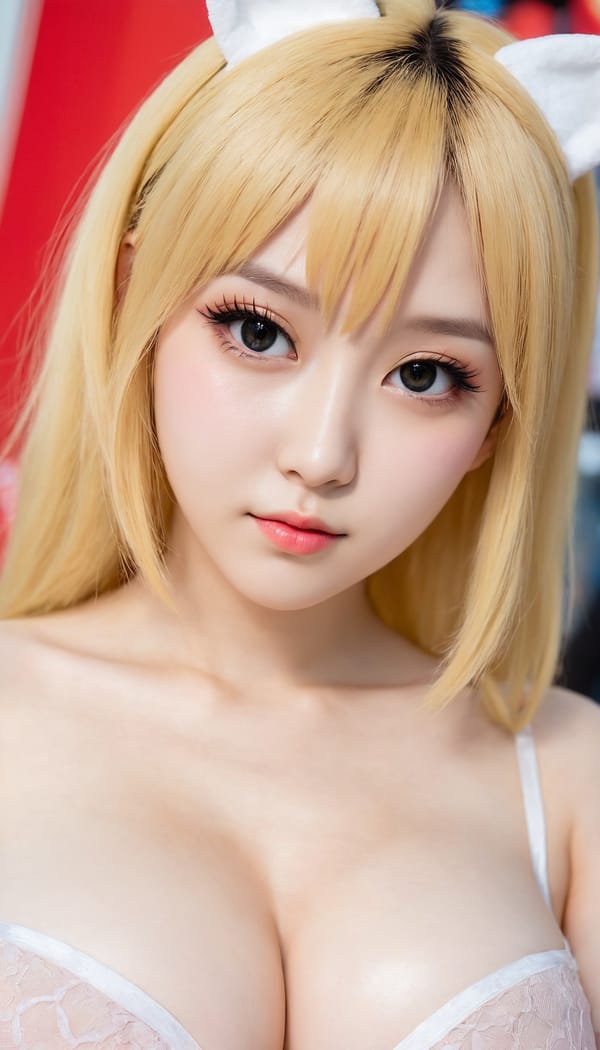 Tags: 21872187, SDXL
{"3": {"inputs": {"seed": 333667372386287, "steps": 64, "cfg": 5.74, "sampler_name": "dpmpp_2m", "scheduler": "karras", "denoise": 1.0, "model": ["27", 0], "positive": ["6", 0], "negative": ["7", 0], "latent_image": ["5", 0]}, "class_type": "KSampler"}, "4": {"inputs": {"ckpt_name": "juggernautXL_v8Rundiffusion.safetensors"}, "class_type": "CheckpointLoaderSimple"}, "5": {"inputs": {"width": 768, "height": 1344, "batch_size": 1}, "class_type": "EmptyLatentImage"}, "6": {"inputs": {"text": "25 year old girl, (seductive facial expression:1.14), (sexy lips:1.00), (eyelashes:0.99), (pale skin:1.00), (idol:1.08), (cute:1.06), (blush:1.08), (double eyelids:1.07), (temptress:0.96), (detailed face:1.12), (slim:1.06), (seductive pose:0.97), (beautiful eyes:1.12), (in a seductive pose:1.05), (large perky breasts:1.12), (cleavage:1.05), (thigh gap:1.05), (in a cosplay:1.06) at comiket posing for camera, (RAW:1.05), (textured skin:1.04), (soft lighting:1.01), (film:1.03), (portra:1.03), (detailed skin:1.05), (candid cinema:1.03), (skin fuzz:1.09), (natural looking skin:1.09)", "clip": ["27", 1]}, "class_type": "CLIPTextEncode"}, "7": {"inputs": {"text": "(worst quality:1.06), (distorted:1.06), (open mouth:1.11), (low resolution:1.07), (twisted:1.14), (watermark:1.11), (bad hands:1.14)", "clip": ["27", 1]}, "class_type": "CLIPTextEncode"}, "8": {"inputs": {"samples": ["3", 0], "vae": ["4", 2]}, "class_type": "VAEDecode"}, "25": {"inputs": {"lora_name": "nudify_xl.safetensors", "strength_model": 0.01, "strength_clip": 0.11, "model": ["4", 0], "clip": ["4", 1]}, "class_type": "LoraLoader"}, "26": {"inputs": {"lora_name": "shirtlift_SDXL_v2.safetensors", "strength_model": 0.13, "strength_clip": 0.01, "model": ["25", 0], "clip": ["25", 1]}, "class_type": "LoraLoader"}, "27": {"inputs": {"lora_name": "PerfectEyesXL.safetensors", "strength_model": 0.09, "strength_clip": 0.11, "model": ["26", 0], "clip": ["26", 1]}, "class_type": "LoraLoader"}, "30": {"inputs": {"model_name": "4x_NMKD-Superscale-SP_178000_G.pth"}, "class_type": "UpscaleModelLoader"}, "31": {"inputs": {"upscale_model": ["30", 0], "image": ["8", 0]}, "class_type": "ImageUpscaleWithModel"}, "32": {"inputs": {"upscale_method": "lanczos", "scale_by": 0.5, "image": ["31", 0]}, "class_type": "ImageScaleBy"}, "33": {"inputs": {"pixels": ["32", 0], "vae": ["4", 2]}, "class_type": "VAEEncode"}, "34": {"inputs": {"seed": 333667372386287, "steps": 64, "cfg": 5.74, "sampler_name": "dpmpp_2m", "scheduler": "karras", "denoise": 0.3, "model": ["27", 0], "positive": ["6", 0], "negative": ["7", 0], "latent_image": ["33", 0]}, "class_type": "KSampler"}, "36": {"inputs": {"samples": ["34", 0], "vae": ["4", 2]}, "class_type": "VAEDecode"}, "39": {"inputs": {"filename_prefix": "comfyapi-1708100191031", "images": ["36", 0]}, "class_type": "SaveImage"}}