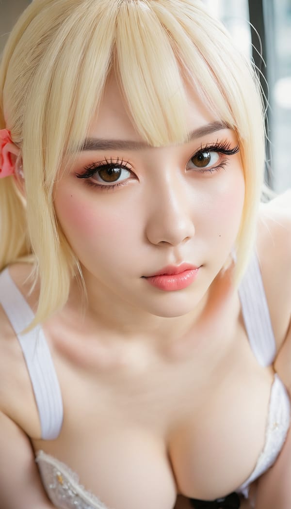 Tags: 21872187, SDXL
{"3": {"inputs": {"seed": 517423210019518, "steps": 64, "cfg": 6.51, "sampler_name": "dpmpp_2m", "scheduler": "karras", "denoise": 1.0, "model": ["27", 0], "positive": ["6", 0], "negative": ["7", 0], "latent_image": ["5", 0]}, "class_type": "KSampler"}, "4": {"inputs": {"ckpt_name": "juggernautxl.safetensors"}, "class_type": "CheckpointLoaderSimple"}, "5": {"inputs": {"width": 768, "height": 1344, "batch_size": 1}, "class_type": "EmptyLatentImage"}, "6": {"inputs": {"text": "26 year old girl, (double eyelids:0.96), (sexy lips:1.03), (detailed face:1.14), (slim:0.96), (beautiful eyes:1.12), (pale skin:1.09), (idol:0.99), (seductive facial expression:1.03), (blush:1.10), (cute:0.97), (eyelashes:1.00), (temptress:1.13), (on all fours:1.02), (spreading ass cheeks:1.06), (from behind:1.04), (backboob:0.98), (in a cosplay:1.13) at comiket posing for camera, (candid cinema:1.05), (textured skin:1.04), (detailed skin:1.02), (film:1.08), (portra:1.07), (RAW:1.06), (skin fuzz:1.09), (natural looking skin:1.09), (soft lighting:1.06)", "clip": ["27", 1]}, "class_type": "CLIPTextEncode"}, "7": {"inputs": {"text": "(distorted:1.14), (worst quality:1.05), (twisted:1.09), (low resolution:1.11), (watermark:1.05), (open mouth:1.11), (bad hands:1.07)", "clip": ["27", 1]}, "class_type": "CLIPTextEncode"}, "8": {"inputs": {"samples": ["3", 0], "vae": ["4", 2]}, "class_type": "VAEDecode"}, "25": {"inputs": {"lora_name": "nudify_xl.safetensors", "strength_model": 0.25, "strength_clip": 0.02, "model": ["4", 0], "clip": ["4", 1]}, "class_type": "LoraLoader"}, "26": {"inputs": {"lora_name": "shirtlift_SDXL_v2.safetensors", "strength_model": 0.09, "strength_clip": 0.19, "model": ["25", 0], "clip": ["25", 1]}, "class_type": "LoraLoader"}, "27": {"inputs": {"lora_name": "PerfectEyesXL.safetensors", "strength_model": 0.02, "strength_clip": 0.19, "model": ["26", 0], "clip": ["26", 1]}, "class_type": "LoraLoader"}, "30": {"inputs": {"model_name": "4x_NMKD-Superscale-SP_178000_G.pth"}, "class_type": "UpscaleModelLoader"}, "31": {"inputs": {"upscale_model": ["30", 0], "image": ["8", 0]}, "class_type": "ImageUpscaleWithModel"}, "32": {"inputs": {"upscale_method": "lanczos", "scale_by": 0.5, "image": ["31", 0]}, "class_type": "ImageScaleBy"}, "33": {"inputs": {"pixels": ["32", 0], "vae": ["4", 2]}, "class_type": "VAEEncode"}, "34": {"inputs": {"seed": 517423210019518, "steps": 64, "cfg": 6.51, "sampler_name": "dpmpp_2m", "scheduler": "karras", "denoise": 0.3, "model": ["27", 0], "positive": ["6", 0], "negative": ["7", 0], "latent_image": ["33", 0]}, "class_type": "KSampler"}, "36": {"inputs": {"samples": ["34", 0], "vae": ["4", 2]}, "class_type": "VAEDecode"}, "39": {"inputs": {"filename_prefix": "comfyapi-1730474469439", "images": ["36", 0]}, "class_type": "SaveImage"}}