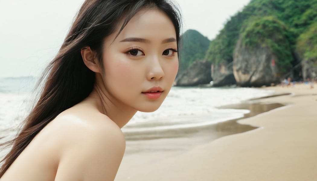 Tags: 21872187, SDXL
{"3": {"inputs": {"seed": 578613563559226, "steps": 32, "cfg": 6.97, "sampler_name": "dpmpp_2m", "scheduler": "karras", "denoise": 1.0, "model": ["27", 0], "positive": ["6", 0], "negative": ["7", 0], "latent_image": ["5", 0]}, "class_type": "KSampler"}, "4": {"inputs": {"ckpt_name": "juggernautxl.safetensors"}, "class_type": "CheckpointLoaderSimple"}, "5": {"inputs": {"width": 1344, "height": 768, "batch_size": 1}, "class_type": "EmptyLatentImage"}, "6": {"inputs": {"text": "26 year old girl, (chinese:0.95), (sexy lips:1.06), (double eyelids:1.11), (idol:1.00), (cute:1.07), (pale skin:1.09), (blush:0.95), (eyelashes:0.98), (temptress:1.07), (seductive facial expression:1.13), (slim:1.06), (seductive pose:0.97), (perky ass:1.07), (exposed ass:1.04), (looking back:0.96), (sexy ass:0.98), (thigh gap:1.04), strolling (nude:1.06) at a beach, (detailed skin:1.05), (textured skin:1.05), (film:1.09), (portra:1.03), (soft lighting:1.03), (skin fuzz:1.03), (candid cinema:1.08), (RAW:1.08), (natural looking skin:1.03)", "clip": ["27", 1]}, "class_type": "CLIPTextEncode"}, "7": {"inputs": {"text": "(distorted:1.13), (bad hands:1.13), (worst quality:1.13), (low resolution:1.07), (watermark:1.09), (twisted:1.09), (open mouth:1.12)", "clip": ["27", 1]}, "class_type": "CLIPTextEncode"}, "8": {"inputs": {"samples": ["3", 0], "vae": ["4", 2]}, "class_type": "VAEDecode"}, "25": {"inputs": {"lora_name": "nudify_xl.safetensors", "strength_model": 0.17, "strength_clip": 0.02, "model": ["4", 0], "clip": ["4", 1]}, "class_type": "LoraLoader"}, "26": {"inputs": {"lora_name": "shirtlift_SDXL_v2.safetensors", "strength_model": 0.0, "strength_clip": 0.07, "model": ["25", 0], "clip": ["25", 1]}, "class_type": "LoraLoader"}, "27": {"inputs": {"lora_name": "PerfectEyesXL.safetensors", "strength_model": 0.16, "strength_clip": 0.03, "model": ["26", 0], "clip": ["26", 1]}, "class_type": "LoraLoader"}, "30": {"inputs": {"model_name": "4x_NMKD-Superscale-SP_178000_G.pth"}, "class_type": "UpscaleModelLoader"}, "31": {"inputs": {"upscale_model": ["30", 0], "image": ["8", 0]}, "class_type": "ImageUpscaleWithModel"}, "32": {"inputs": {"upscale_method": "lanczos", "scale_by": 0.5, "image": ["31", 0]}, "class_type": "ImageScaleBy"}, "33": {"inputs": {"pixels": ["32", 0], "vae": ["4", 2]}, "class_type": "VAEEncode"}, "34": {"inputs": {"seed": 578613563559226, "steps": 32, "cfg": 6.97, "sampler_name": "dpmpp_2m", "scheduler": "karras", "denoise": 0.3, "model": ["27", 0], "positive": ["6", 0], "negative": ["7", 0], "latent_image": ["33", 0]}, "class_type": "KSampler"}, "36": {"inputs": {"samples": ["34", 0], "vae": ["4", 2]}, "class_type": "VAEDecode"}, "39": {"inputs": {"filename_prefix": "comfyapi-1716578498856", "images": ["36", 0]}, "class_type": "SaveImage"}}