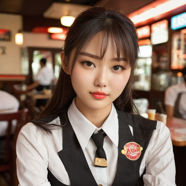 Tags: 21872187, SDXL
{"3": {"inputs": {"seed": 649622877490352, "steps": 32, "cfg": 5.52, "sampler_name": "dpmpp_2m", "scheduler": "karras", "denoise": 1.0, "model": ["27", 0], "positive": ["6", 0], "negative": ["7", 0], "latent_image": ["5", 0]}, "class_type": "KSampler"}, "4": {"inputs": {"ckpt_name": "juggernautxl.safetensors"}, "class_type": "CheckpointLoaderSimple"}, "5": {"inputs": {"width": 1024, "height": 1024, "batch_size": 1}, "class_type": "EmptyLatentImage"}, "6": {"inputs": {"text": "26 year old girl, (detailed face:1.12), (double eyelids:0.98), (sexy lips:1.03), (seductive facial expression:1.06), (seductive pose:1.04), (slim:1.13), (cute:1.10), (idol:1.12), (temptress:1.14), (perky ass:0.99), (exposed ass:1.06), (looking back:1.04), (sexy ass:1.12), (thigh gap:0.98), (a waitress in uniform:1.07) working at a restaurant, (portra:1.01), (skin fuzz:1.04), (soft lighting:1.04), (detailed skin:1.09), (natural looking skin:1.09), (textured skin:1.07), (RAW:1.02), (film:1.03), (candid cinema:1.01)", "clip": ["27", 1]}, "class_type": "CLIPTextEncode"}, "7": {"inputs": {"text": "(watermark:1.08), (open mouth:1.07), (bad hands:1.07), (low resolution:1.14), (worst quality:1.08), (twisted:1.13)", "clip": ["27", 1]}, "class_type": "CLIPTextEncode"}, "8": {"inputs": {"samples": ["3", 0], "vae": ["4", 2]}, "class_type": "VAEDecode"}, "25": {"inputs": {"lora_name": "nudify_xl.safetensors", "strength_model": 0.02, "strength_clip": 0.33, "model": ["4", 0], "clip": ["4", 1]}, "class_type": "LoraLoader"}, "26": {"inputs": {"lora_name": "shirtlift_SDXL_v2.safetensors", "strength_model": 0.0, "strength_clip": 0.13, "model": ["25", 0], "clip": ["25", 1]}, "class_type": "LoraLoader"}, "27": {"inputs": {"lora_name": "PerfectEyesXL.safetensors", "strength_model": 0.11, "strength_clip": 0.06, "model": ["26", 0], "clip": ["26", 1]}, "class_type": "LoraLoader"}, "30": {"inputs": {"model_name": "4x_NMKD-Superscale-SP_178000_G.pth"}, "class_type": "UpscaleModelLoader"}, "31": {"inputs": {"upscale_model": ["30", 0], "image": ["8", 0]}, "class_type": "ImageUpscaleWithModel"}, "32": {"inputs": {"upscale_method": "lanczos", "scale_by": 0.5, "image": ["31", 0]}, "class_type": "ImageScaleBy"}, "33": {"inputs": {"pixels": ["32", 0], "vae": ["4", 2]}, "class_type": "VAEEncode"}, "34": {"inputs": {"seed": 649622877490352, "steps": 32, "cfg": 5.52, "sampler_name": "dpmpp_2m", "scheduler": "karras", "denoise": 0.3, "model": ["27", 0], "positive": ["6", 0], "negative": ["7", 0], "latent_image": ["33", 0]}, "class_type": "KSampler"}, "36": {"inputs": {"samples": ["34", 0], "vae": ["4", 2]}, "class_type": "VAEDecode"}, "39": {"inputs": {"filename_prefix": "comfyapi-1735241181248", "images": ["36", 0]}, "class_type": "SaveImage"}}